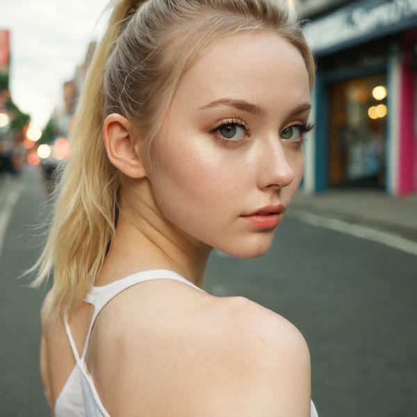 Tags: 21872187, SDXL
{"3": {"inputs": {"seed": 564052850982916, "steps": 32, "cfg": 5.19, "sampler_name": "dpmpp_2m", "scheduler": "karras", "denoise": 1.0, "model": ["27", 0], "positive": ["6", 0], "negative": ["7", 0], "latent_image": ["5", 0]}, "class_type": "KSampler"}, "4": {"inputs": {"ckpt_name": "juggernautxl.safetensors"}, "class_type": "CheckpointLoaderSimple"}, "5": {"inputs": {"width": 1024, "height": 1024, "batch_size": 1}, "class_type": "EmptyLatentImage"}, "6": {"inputs": {"text": "24 year old girl, (irish:0.99), (blush:1.00), (cute:1.09), (slim:1.03), (sexy lips:1.01), (temptress:1.08), (beautiful eyes:1.10), (eyelashes:1.04), (seductive facial expression:0.96), (pale skin:1.00), (idol:1.00), (double eyelids:1.08), (seductive pose:1.13), (perky ass:1.06), (exposed ass:1.00), (looking back:1.07), (sexy ass:1.07), (thigh gap:1.06), (white tanktop:1.02), busy street, (film:1.04), (soft lighting:1.02), (detailed skin:1.04), (natural looking skin:1.01), (RAW:1.03), (textured skin:1.06), (skin fuzz:1.03), (candid cinema:1.06), (portra:1.00)", "clip": ["27", 1]}, "class_type": "CLIPTextEncode"}, "7": {"inputs": {"text": "(watermark:1.09), (distorted:1.10), (twisted:1.13), (bad hands:1.12), (worst quality:1.07), (open mouth:1.09)", "clip": ["27", 1]}, "class_type": "CLIPTextEncode"}, "8": {"inputs": {"samples": ["3", 0], "vae": ["4", 2]}, "class_type": "VAEDecode"}, "25": {"inputs": {"lora_name": "nudify_xl.safetensors", "strength_model": 0.26, "strength_clip": 0.37, "model": ["4", 0], "clip": ["4", 1]}, "class_type": "LoraLoader"}, "26": {"inputs": {"lora_name": "shirtlift_SDXL_v2.safetensors", "strength_model": 0.0, "strength_clip": 0.11, "model": ["25", 0], "clip": ["25", 1]}, "class_type": "LoraLoader"}, "27": {"inputs": {"lora_name": "PerfectEyesXL.safetensors", "strength_model": 0.11, "strength_clip": 0.15, "model": ["26", 0], "clip": ["26", 1]}, "class_type": "LoraLoader"}, "30": {"inputs": {"model_name": "4x_NMKD-Superscale-SP_178000_G.pth"}, "class_type": "UpscaleModelLoader"}, "31": {"inputs": {"upscale_model": ["30", 0], "image": ["8", 0]}, "class_type": "ImageUpscaleWithModel"}, "32": {"inputs": {"upscale_method": "lanczos", "scale_by": 0.5, "image": ["31", 0]}, "class_type": "ImageScaleBy"}, "33": {"inputs": {"pixels": ["32", 0], "vae": ["4", 2]}, "class_type": "VAEEncode"}, "34": {"inputs": {"seed": 564052850982916, "steps": 32, "cfg": 5.19, "sampler_name": "dpmpp_2m", "scheduler": "karras", "denoise": 0.3, "model": ["27", 0], "positive": ["6", 0], "negative": ["7", 0], "latent_image": ["33", 0]}, "class_type": "KSampler"}, "36": {"inputs": {"samples": ["34", 0], "vae": ["4", 2]}, "class_type": "VAEDecode"}, "39": {"inputs": {"filename_prefix": "comfyapi-1713730319385", "images": ["36", 0]}, "class_type": "SaveImage"}}