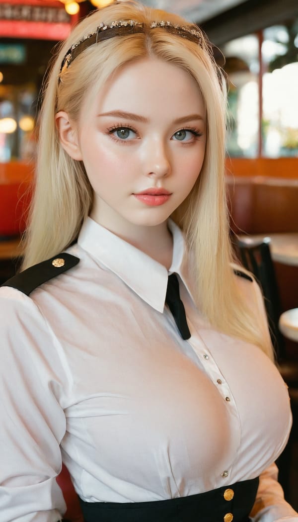 Tags: 21872187, SDXL
{"3": {"inputs": {"seed": 954246042352855, "steps": 32, "cfg": 5.6, "sampler_name": "dpmpp_2m", "scheduler": "karras", "denoise": 1.0, "model": ["27", 0], "positive": ["6", 0], "negative": ["7", 0], "latent_image": ["5", 0]}, "class_type": "KSampler"}, "4": {"inputs": {"ckpt_name": "juggernautxl.safetensors"}, "class_type": "CheckpointLoaderSimple"}, "5": {"inputs": {"width": 768, "height": 1344, "batch_size": 1}, "class_type": "EmptyLatentImage"}, "6": {"inputs": {"text": "19 year old girl, (beautiful eyes:0.95), (pale skin:1.10), (sexy lips:1.00), (eyelashes:1.04), (slim:1.12), (idol:1.04), (blush:1.11), (detailed face:0.99), (seductive facial expression:0.98), (double eyelids:1.01), (seductive pose:1.01), (cute:0.95), (temptress:1.06), (in a seductive pose:1.02), (large perky breasts:0.96), (cleavage:1.01), (thigh gap:1.00), (a waitress in uniform:1.07) working at a restaurant, (textured skin:1.04), (candid cinema:1.02), (skin fuzz:1.06), (film:1.08), (portra:1.06), (soft lighting:1.07), (detailed skin:1.06), (RAW:1.02), (natural looking skin:1.08)", "clip": ["27", 1]}, "class_type": "CLIPTextEncode"}, "7": {"inputs": {"text": "(worst quality:1.09), (twisted:1.12), (watermark:1.11), (open mouth:1.13), (low resolution:1.10), (distorted:1.10), (bad hands:1.06)", "clip": ["27", 1]}, "class_type": "CLIPTextEncode"}, "8": {"inputs": {"samples": ["3", 0], "vae": ["4", 2]}, "class_type": "VAEDecode"}, "25": {"inputs": {"lora_name": "nudify_xl.safetensors", "strength_model": 0.34, "strength_clip": 0.29, "model": ["4", 0], "clip": ["4", 1]}, "class_type": "LoraLoader"}, "26": {"inputs": {"lora_name": "shirtlift_SDXL_v2.safetensors", "strength_model": 0.03, "strength_clip": 0.04, "model": ["25", 0], "clip": ["25", 1]}, "class_type": "LoraLoader"}, "27": {"inputs": {"lora_name": "PerfectEyesXL.safetensors", "strength_model": 0.1, "strength_clip": 0.04, "model": ["26", 0], "clip": ["26", 1]}, "class_type": "LoraLoader"}, "30": {"inputs": {"model_name": "4x_NMKD-Superscale-SP_178000_G.pth"}, "class_type": "UpscaleModelLoader"}, "31": {"inputs": {"upscale_model": ["30", 0], "image": ["8", 0]}, "class_type": "ImageUpscaleWithModel"}, "32": {"inputs": {"upscale_method": "lanczos", "scale_by": 0.5, "image": ["31", 0]}, "class_type": "ImageScaleBy"}, "33": {"inputs": {"pixels": ["32", 0], "vae": ["4", 2]}, "class_type": "VAEEncode"}, "34": {"inputs": {"seed": 954246042352855, "steps": 32, "cfg": 5.6, "sampler_name": "dpmpp_2m", "scheduler": "karras", "denoise": 0.3, "model": ["27", 0], "positive": ["6", 0], "negative": ["7", 0], "latent_image": ["33", 0]}, "class_type": "KSampler"}, "36": {"inputs": {"samples": ["34", 0], "vae": ["4", 2]}, "class_type": "VAEDecode"}, "39": {"inputs": {"filename_prefix": "comfyapi-1730455747123", "images": ["36", 0]}, "class_type": "SaveImage"}}