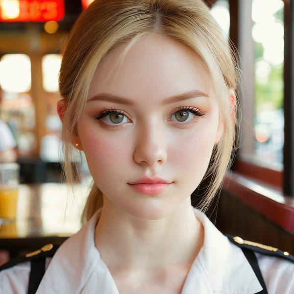 Tags: 21872187, SDXL
{"3": {"inputs": {"seed": 892782686906796, "steps": 64, "cfg": 7.25, "sampler_name": "dpmpp_2m", "scheduler": "karras", "denoise": 1.0, "model": ["27", 0], "positive": ["6", 0], "negative": ["7", 0], "latent_image": ["5", 0]}, "class_type": "KSampler"}, "4": {"inputs": {"ckpt_name": "juggernautxl.safetensors"}, "class_type": "CheckpointLoaderSimple"}, "5": {"inputs": {"width": 1024, "height": 1024, "batch_size": 1}, "class_type": "EmptyLatentImage"}, "6": {"inputs": {"text": "23 year old girl, (seductive facial expression:1.04), (cute:0.99), (eyelashes:0.97), (temptress:1.12), (beautiful eyes:0.96), (pale skin:1.10), (seductive pose:1.07), (detailed face:1.08), (blush:1.12), (idol:1.12), (double eyelids:1.06), (slim:1.02), (in a seductive pose:1.01), (large perky breasts:1.08), (cleavage:0.97), (thigh gap:1.13), (a waitress in uniform:1.05) working at a restaurant, (textured skin:1.04), (RAW:1.03), (skin fuzz:1.03), (candid cinema:1.06), (detailed skin:1.04), (film:1.07), (soft lighting:1.07), (natural looking skin:1.07), (portra:1.00)", "clip": ["27", 1]}, "class_type": "CLIPTextEncode"}, "7": {"inputs": {"text": "(twisted:1.12), (open mouth:1.11), (bad hands:1.10), (worst quality:1.11), (distorted:1.11), (low resolution:1.07), (watermark:1.12)", "clip": ["27", 1]}, "class_type": "CLIPTextEncode"}, "8": {"inputs": {"samples": ["3", 0], "vae": ["4", 2]}, "class_type": "VAEDecode"}, "25": {"inputs": {"lora_name": "nudify_xl.safetensors", "strength_model": 0.2, "strength_clip": 0.07, "model": ["4", 0], "clip": ["4", 1]}, "class_type": "LoraLoader"}, "26": {"inputs": {"lora_name": "shirtlift_SDXL_v2.safetensors", "strength_model": 0.07, "strength_clip": 0.07, "model": ["25", 0], "clip": ["25", 1]}, "class_type": "LoraLoader"}, "27": {"inputs": {"lora_name": "PerfectEyesXL.safetensors", "strength_model": 0.07, "strength_clip": 0.02, "model": ["26", 0], "clip": ["26", 1]}, "class_type": "LoraLoader"}, "30": {"inputs": {"model_name": "4x_NMKD-Superscale-SP_178000_G.pth"}, "class_type": "UpscaleModelLoader"}, "31": {"inputs": {"upscale_model": ["30", 0], "image": ["8", 0]}, "class_type": "ImageUpscaleWithModel"}, "32": {"inputs": {"upscale_method": "lanczos", "scale_by": 0.5, "image": ["31", 0]}, "class_type": "ImageScaleBy"}, "33": {"inputs": {"pixels": ["32", 0], "vae": ["4", 2]}, "class_type": "VAEEncode"}, "34": {"inputs": {"seed": 892782686906796, "steps": 64, "cfg": 7.25, "sampler_name": "dpmpp_2m", "scheduler": "karras", "denoise": 0.3, "model": ["27", 0], "positive": ["6", 0], "negative": ["7", 0], "latent_image": ["33", 0]}, "class_type": "KSampler"}, "36": {"inputs": {"samples": ["34", 0], "vae": ["4", 2]}, "class_type": "VAEDecode"}, "39": {"inputs": {"filename_prefix": "comfyapi-1714014617235", "images": ["36", 0]}, "class_type": "SaveImage"}}