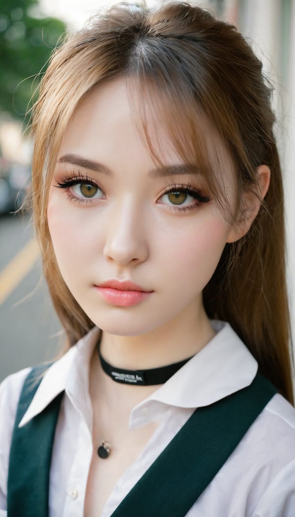 Tags: 21872187, SDXL
{"3": {"inputs": {"seed": 692942584410036, "steps": 64, "cfg": 6.06, "sampler_name": "dpmpp_2m", "scheduler": "karras", "denoise": 1.0, "model": ["27", 0], "positive": ["6", 0], "negative": ["7", 0], "latent_image": ["5", 0]}, "class_type": "KSampler"}, "4": {"inputs": {"ckpt_name": "juggernautxl.safetensors"}, "class_type": "CheckpointLoaderSimple"}, "5": {"inputs": {"width": 768, "height": 1344, "batch_size": 1}, "class_type": "EmptyLatentImage"}, "6": {"inputs": {"text": "28 year old girl, (beautiful eyes:1.02), (slim:1.00), (temptress:0.97), (pale skin:1.00), (detailed face:0.96), (eyelashes:0.95), (sexy lips:1.09), (seductive pose:1.11), (seductive facial expression:1.12), (blush:1.03), (idol:1.05), (double eyelids:1.05), (in a seductive pose:1.11), (large perky breasts:1.12), (cleavage:1.07), (thigh gap:0.97), (school uniform:1.12), choker, busy street, (detailed skin:1.08), (RAW:1.06), (soft lighting:1.03), (textured skin:1.08), (candid cinema:1.06), (natural looking skin:1.00), (portra:1.08), (film:1.08), (skin fuzz:1.06)", "clip": ["27", 1]}, "class_type": "CLIPTextEncode"}, "7": {"inputs": {"text": "(twisted:1.12), (low resolution:1.11), (open mouth:1.11), (bad hands:1.07), (watermark:1.12), (worst quality:1.08), (distorted:1.08)", "clip": ["27", 1]}, "class_type": "CLIPTextEncode"}, "8": {"inputs": {"samples": ["3", 0], "vae": ["4", 2]}, "class_type": "VAEDecode"}, "25": {"inputs": {"lora_name": "nudify_xl.safetensors", "strength_model": 0.09, "strength_clip": 0.01, "model": ["4", 0], "clip": ["4", 1]}, "class_type": "LoraLoader"}, "26": {"inputs": {"lora_name": "shirtlift_SDXL_v2.safetensors", "strength_model": 0.11, "strength_clip": 0.09, "model": ["25", 0], "clip": ["25", 1]}, "class_type": "LoraLoader"}, "27": {"inputs": {"lora_name": "PerfectEyesXL.safetensors", "strength_model": 0.08, "strength_clip": 0.14, "model": ["26", 0], "clip": ["26", 1]}, "class_type": "LoraLoader"}, "30": {"inputs": {"model_name": "4x_NMKD-Superscale-SP_178000_G.pth"}, "class_type": "UpscaleModelLoader"}, "31": {"inputs": {"upscale_model": ["30", 0], "image": ["8", 0]}, "class_type": "ImageUpscaleWithModel"}, "32": {"inputs": {"upscale_method": "lanczos", "scale_by": 0.5, "image": ["31", 0]}, "class_type": "ImageScaleBy"}, "33": {"inputs": {"pixels": ["32", 0], "vae": ["4", 2]}, "class_type": "VAEEncode"}, "34": {"inputs": {"seed": 692942584410036, "steps": 64, "cfg": 6.06, "sampler_name": "dpmpp_2m", "scheduler": "karras", "denoise": 0.3, "model": ["27", 0], "positive": ["6", 0], "negative": ["7", 0], "latent_image": ["33", 0]}, "class_type": "KSampler"}, "36": {"inputs": {"samples": ["34", 0], "vae": ["4", 2]}, "class_type": "VAEDecode"}, "39": {"inputs": {"filename_prefix": "comfyapi-1718789254643", "images": ["36", 0]}, "class_type": "SaveImage"}}