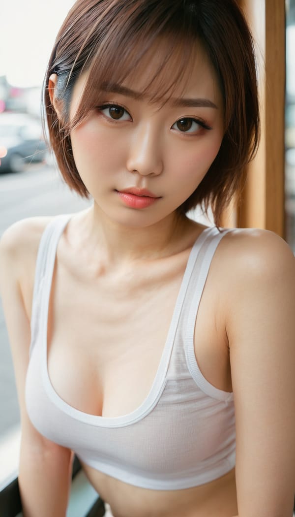 Tags: 21872187, SDXL
{"3": {"inputs": {"seed": 719708101710629, "steps": 32, "cfg": 7.69, "sampler_name": "dpmpp_2m", "scheduler": "karras", "denoise": 1.0, "model": ["27", 0], "positive": ["6", 0], "negative": ["7", 0], "latent_image": ["5", 0]}, "class_type": "KSampler"}, "4": {"inputs": {"ckpt_name": "juggernautxl.safetensors"}, "class_type": "CheckpointLoaderSimple"}, "5": {"inputs": {"width": 768, "height": 1344, "batch_size": 1}, "class_type": "EmptyLatentImage"}, "6": {"inputs": {"text": "27 year old girl, (japanese:0.98), (sexy lips:0.96), (double eyelids:1.05), (idol:0.96), (beautiful eyes:1.00), (temptress:1.08), (cute:0.99), (blush:1.02), (eyelashes:1.01), (seductive pose:1.06), (pale skin:1.11), (slim:1.03), (seductive facial expression:1.01), (detailed face:1.10), (in a seductive pose:0.97), (large perky breasts:0.98), (cleavage:0.95), (thigh gap:1.08), (white tanktop:1.02), busy street, (film:1.06), (RAW:1.04), (candid cinema:1.00), (detailed skin:1.04), (textured skin:1.01), (natural looking skin:1.06), (skin fuzz:1.07), (soft lighting:1.08), (portra:1.01)", "clip": ["27", 1]}, "class_type": "CLIPTextEncode"}, "7": {"inputs": {"text": "(open mouth:1.14), (twisted:1.13), (watermark:1.08), (low resolution:1.06), (worst quality:1.10), (distorted:1.05), (bad hands:1.05)", "clip": ["27", 1]}, "class_type": "CLIPTextEncode"}, "8": {"inputs": {"samples": ["3", 0], "vae": ["4", 2]}, "class_type": "VAEDecode"}, "25": {"inputs": {"lora_name": "nudify_xl.safetensors", "strength_model": 0.13, "strength_clip": 0.13, "model": ["4", 0], "clip": ["4", 1]}, "class_type": "LoraLoader"}, "26": {"inputs": {"lora_name": "shirtlift_SDXL_v2.safetensors", "strength_model": 0.0, "strength_clip": 0.1, "model": ["25", 0], "clip": ["25", 1]}, "class_type": "LoraLoader"}, "27": {"inputs": {"lora_name": "PerfectEyesXL.safetensors", "strength_model": 0.09, "strength_clip": 0.17, "model": ["26", 0], "clip": ["26", 1]}, "class_type": "LoraLoader"}, "30": {"inputs": {"model_name": "4x_NMKD-Superscale-SP_178000_G.pth"}, "class_type": "UpscaleModelLoader"}, "31": {"inputs": {"upscale_model": ["30", 0], "image": ["8", 0]}, "class_type": "ImageUpscaleWithModel"}, "32": {"inputs": {"upscale_method": "lanczos", "scale_by": 0.5, "image": ["31", 0]}, "class_type": "ImageScaleBy"}, "33": {"inputs": {"pixels": ["32", 0], "vae": ["4", 2]}, "class_type": "VAEEncode"}, "34": {"inputs": {"seed": 719708101710629, "steps": 32, "cfg": 7.69, "sampler_name": "dpmpp_2m", "scheduler": "karras", "denoise": 0.3, "model": ["27", 0], "positive": ["6", 0], "negative": ["7", 0], "latent_image": ["33", 0]}, "class_type": "KSampler"}, "36": {"inputs": {"samples": ["34", 0], "vae": ["4", 2]}, "class_type": "VAEDecode"}, "39": {"inputs": {"filename_prefix": "comfyapi-1715843770010", "images": ["36", 0]}, "class_type": "SaveImage"}}