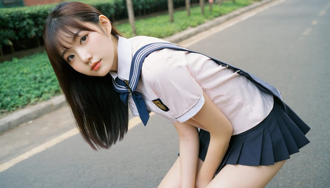 Tags: 21872187, SDXL
{"3": {"inputs": {"seed": 923986884563991, "steps": 32, "cfg": 7.75, "sampler_name": "dpmpp_2m", "scheduler": "karras", "denoise": 1.0, "model": ["27", 0], "positive": ["6", 0], "negative": ["7", 0], "latent_image": ["5", 0]}, "class_type": "KSampler"}, "4": {"inputs": {"ckpt_name": "helloworldxl.safetensors"}, "class_type": "CheckpointLoaderSimple"}, "5": {"inputs": {"width": 1344, "height": 768, "batch_size": 1}, "class_type": "EmptyLatentImage"}, "6": {"inputs": {"text": "21 year old girl, (chinese:1.02), (beautiful eyes:1.12), (double eyelids:1.02), (eyelashes:0.95), (seductive pose:1.06), (pale skin:0.99), (slim:1.03), (cute:1.10), (idol:0.95), (detailed face:1.03), (blush:1.06), (temptress:1.07), (perky ass:0.98), (exposed ass:1.04), (looking back:0.98), (sexy ass:1.02), (thigh gap:0.97), (school uniform:1.10), choker, busy street, (detailed skin:1.02), (skin fuzz:1.07), (RAW:1.01), (film:1.08), (candid cinema:1.09), (natural looking skin:1.04), (textured skin:1.02), (soft lighting:1.05), (portra:1.05)", "clip": ["27", 1]}, "class_type": "CLIPTextEncode"}, "7": {"inputs": {"text": "(twisted:1.13), (watermark:1.13), (bad hands:1.14), (distorted:1.08), (open mouth:1.14), (low resolution:1.14), (worst quality:1.14)", "clip": ["27", 1]}, "class_type": "CLIPTextEncode"}, "8": {"inputs": {"samples": ["3", 0], "vae": ["4", 2]}, "class_type": "VAEDecode"}, "25": {"inputs": {"lora_name": "nudify_xl.safetensors", "strength_model": 0.18, "strength_clip": 0.28, "model": ["4", 0], "clip": ["4", 1]}, "class_type": "LoraLoader"}, "26": {"inputs": {"lora_name": "shirtlift_SDXL_v2.safetensors", "strength_model": 0.16, "strength_clip": 0.11, "model": ["25", 0], "clip": ["25", 1]}, "class_type": "LoraLoader"}, "27": {"inputs": {"lora_name": "PerfectEyesXL.safetensors", "strength_model": 0.11, "strength_clip": 0.0, "model": ["26", 0], "clip": ["26", 1]}, "class_type": "LoraLoader"}, "30": {"inputs": {"model_name": "4x_NMKD-Superscale-SP_178000_G.pth"}, "class_type": "UpscaleModelLoader"}, "31": {"inputs": {"upscale_model": ["30", 0], "image": ["8", 0]}, "class_type": "ImageUpscaleWithModel"}, "32": {"inputs": {"upscale_method": "lanczos", "scale_by": 0.5, "image": ["31", 0]}, "class_type": "ImageScaleBy"}, "33": {"inputs": {"pixels": ["32", 0], "vae": ["4", 2]}, "class_type": "VAEEncode"}, "34": {"inputs": {"seed": 923986884563991, "steps": 32, "cfg": 7.75, "sampler_name": "dpmpp_2m", "scheduler": "karras", "denoise": 0.3, "model": ["27", 0], "positive": ["6", 0], "negative": ["7", 0], "latent_image": ["33", 0]}, "class_type": "KSampler"}, "36": {"inputs": {"samples": ["34", 0], "vae": ["4", 2]}, "class_type": "VAEDecode"}, "39": {"inputs": {"filename_prefix": "comfyapi-1717371708944", "images": ["36", 0]}, "class_type": "SaveImage"}}