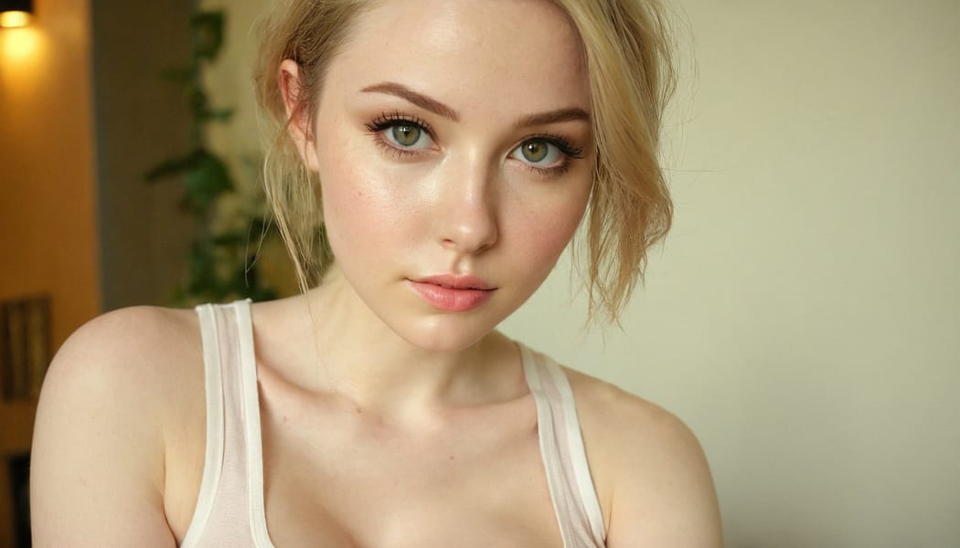 Tags: 21872187, SDXL
{"3": {"inputs": {"seed": 593736213405216, "steps": 32, "cfg": 6.48, "sampler_name": "dpmpp_2m", "scheduler": "karras", "denoise": 1.0, "model": ["27", 0], "positive": ["6", 0], "negative": ["7", 0], "latent_image": ["5", 0]}, "class_type": "KSampler"}, "4": {"inputs": {"ckpt_name": "juggernautxl.safetensors"}, "class_type": "CheckpointLoaderSimple"}, "5": {"inputs": {"width": 1344, "height": 768, "batch_size": 1}, "class_type": "EmptyLatentImage"}, "6": {"inputs": {"text": "28 year old girl, (irish:1.11), (seductive facial expression:0.95), (sexy lips:1.10), (cute:0.96), (blush:1.13), (detailed face:1.12), (seductive pose:0.98), (beautiful eyes:0.95), (pale skin:1.07), (temptress:0.97), (double eyelids:1.11), (idol:0.96), (eyelashes:0.96), (slim:1.09), (in a seductive pose:0.98), (large perky breasts:1.08), (cleavage:1.00), (thigh gap:1.05), (white tanktop:1.04), busy street, (candid cinema:1.04), (detailed skin:1.07), (soft lighting:1.08), (textured skin:1.09), (RAW:1.07), (portra:1.01), (natural looking skin:1.01), (film:1.07), (skin fuzz:1.02)", "clip": ["27", 1]}, "class_type": "CLIPTextEncode"}, "7": {"inputs": {"text": "(bad hands:1.13), (worst quality:1.09), (low resolution:1.07), (distorted:1.11), (open mouth:1.07), (twisted:1.09), (watermark:1.14)", "clip": ["27", 1]}, "class_type": "CLIPTextEncode"}, "8": {"inputs": {"samples": ["3", 0], "vae": ["4", 2]}, "class_type": "VAEDecode"}, "25": {"inputs": {"lora_name": "nudify_xl.safetensors", "strength_model": 0.13, "strength_clip": 0.33, "model": ["4", 0], "clip": ["4", 1]}, "class_type": "LoraLoader"}, "26": {"inputs": {"lora_name": "shirtlift_SDXL_v2.safetensors", "strength_model": 0.08, "strength_clip": 0.19, "model": ["25", 0], "clip": ["25", 1]}, "class_type": "LoraLoader"}, "27": {"inputs": {"lora_name": "PerfectEyesXL.safetensors", "strength_model": 0.11, "strength_clip": 0.19, "model": ["26", 0], "clip": ["26", 1]}, "class_type": "LoraLoader"}, "30": {"inputs": {"model_name": "4x_NMKD-Superscale-SP_178000_G.pth"}, "class_type": "UpscaleModelLoader"}, "31": {"inputs": {"upscale_model": ["30", 0], "image": ["8", 0]}, "class_type": "ImageUpscaleWithModel"}, "32": {"inputs": {"upscale_method": "lanczos", "scale_by": 0.5, "image": ["31", 0]}, "class_type": "ImageScaleBy"}, "33": {"inputs": {"pixels": ["32", 0], "vae": ["4", 2]}, "class_type": "VAEEncode"}, "34": {"inputs": {"seed": 593736213405216, "steps": 32, "cfg": 6.48, "sampler_name": "dpmpp_2m", "scheduler": "karras", "denoise": 0.3, "model": ["27", 0], "positive": ["6", 0], "negative": ["7", 0], "latent_image": ["33", 0]}, "class_type": "KSampler"}, "36": {"inputs": {"samples": ["34", 0], "vae": ["4", 2]}, "class_type": "VAEDecode"}, "39": {"inputs": {"filename_prefix": "comfyapi-1724234710291", "images": ["36", 0]}, "class_type": "SaveImage"}}