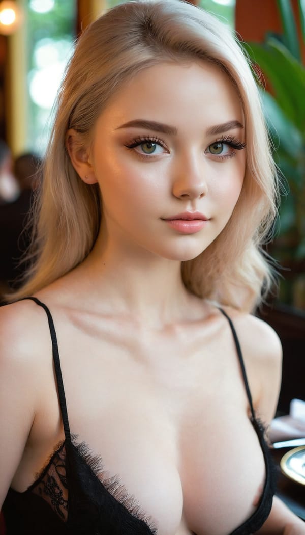 Tags: 21872187, SDXL
{"3": {"inputs": {"seed": 493856343911975, "steps": 32, "cfg": 6.23, "sampler_name": "dpmpp_2m", "scheduler": "karras", "denoise": 1.0, "model": ["27", 0], "positive": ["6", 0], "negative": ["7", 0], "latent_image": ["5", 0]}, "class_type": "KSampler"}, "4": {"inputs": {"ckpt_name": "juggernautxl.safetensors"}, "class_type": "CheckpointLoaderSimple"}, "5": {"inputs": {"width": 768, "height": 1344, "batch_size": 1}, "class_type": "EmptyLatentImage"}, "6": {"inputs": {"text": "23 year old girl, (ukrainian:0.97), (beautiful eyes:1.11), (sexy lips:1.00), (eyelashes:1.07), (blush:1.11), (detailed face:1.10), (seductive facial expression:1.04), (seductive pose:1.06), (slim:1.14), (idol:1.05), (cute:1.09), (pale skin:0.96), (double eyelids:0.99), (temptress:1.01), (in a seductive pose:1.05), (large perky breasts:1.01), (cleavage:1.13), (thigh gap:1.03), (wearing a little black dress:1.09) at a fine dining restaurant, (textured skin:1.08), (soft lighting:1.04), (film:1.05), (natural looking skin:1.09), (detailed skin:1.04), (RAW:1.02), (skin fuzz:1.04), (candid cinema:1.08), (portra:1.00)", "clip": ["27", 1]}, "class_type": "CLIPTextEncode"}, "7": {"inputs": {"text": "(bad hands:1.11), (open mouth:1.12), (worst quality:1.11), (distorted:1.11), (low resolution:1.12), (watermark:1.07), (twisted:1.08)", "clip": ["27", 1]}, "class_type": "CLIPTextEncode"}, "8": {"inputs": {"samples": ["3", 0], "vae": ["4", 2]}, "class_type": "VAEDecode"}, "25": {"inputs": {"lora_name": "nudify_xl.safetensors", "strength_model": 0.19, "strength_clip": 0.36, "model": ["4", 0], "clip": ["4", 1]}, "class_type": "LoraLoader"}, "26": {"inputs": {"lora_name": "shirtlift_SDXL_v2.safetensors", "strength_model": 0.17, "strength_clip": 0.07, "model": ["25", 0], "clip": ["25", 1]}, "class_type": "LoraLoader"}, "27": {"inputs": {"lora_name": "PerfectEyesXL.safetensors", "strength_model": 0.01, "strength_clip": 0.06, "model": ["26", 0], "clip": ["26", 1]}, "class_type": "LoraLoader"}, "30": {"inputs": {"model_name": "4x_NMKD-Superscale-SP_178000_G.pth"}, "class_type": "UpscaleModelLoader"}, "31": {"inputs": {"upscale_model": ["30", 0], "image": ["8", 0]}, "class_type": "ImageUpscaleWithModel"}, "32": {"inputs": {"upscale_method": "lanczos", "scale_by": 0.5, "image": ["31", 0]}, "class_type": "ImageScaleBy"}, "33": {"inputs": {"pixels": ["32", 0], "vae": ["4", 2]}, "class_type": "VAEEncode"}, "34": {"inputs": {"seed": 493856343911975, "steps": 32, "cfg": 6.23, "sampler_name": "dpmpp_2m", "scheduler": "karras", "denoise": 0.3, "model": ["27", 0], "positive": ["6", 0], "negative": ["7", 0], "latent_image": ["33", 0]}, "class_type": "KSampler"}, "36": {"inputs": {"samples": ["34", 0], "vae": ["4", 2]}, "class_type": "VAEDecode"}, "39": {"inputs": {"filename_prefix": "comfyapi-1732583723661", "images": ["36", 0]}, "class_type": "SaveImage"}}