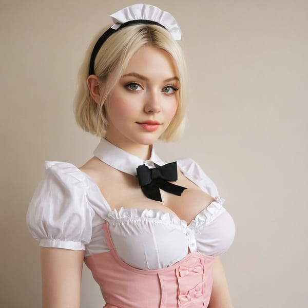 Tags: 21872187, SDXL
{"3": {"inputs": {"seed": 166186599203034, "steps": 32, "cfg": 5.03, "sampler_name": "dpmpp_2m", "scheduler": "karras", "denoise": 1.0, "model": ["27", 0], "positive": ["6", 0], "negative": ["7", 0], "latent_image": ["5", 0]}, "class_type": "KSampler"}, "4": {"inputs": {"ckpt_name": "juggernautxl.safetensors"}, "class_type": "CheckpointLoaderSimple"}, "5": {"inputs": {"width": 1024, "height": 1024, "batch_size": 1}, "class_type": "EmptyLatentImage"}, "6": {"inputs": {"text": "28 year old girl, (irish:1.08), (russian:0.97), (pale skin:1.00), (slim:1.07), (beautiful eyes:1.11), (sexy lips:0.99), (idol:1.07), (blush:1.03), (cute:1.02), (detailed face:1.04), (seductive facial expression:1.07), (eyelashes:0.96), (seductive pose:1.05), (temptress:1.02), (double eyelids:1.05), (in a seductive pose:1.00), (large perky breasts:1.08), (cleavage:0.95), (thigh gap:1.14), in a (skimpy maid costume:1.05) working at a maid cafe, choker, bowtie, headband, pleated skirt, (textured skin:1.02), (detailed skin:1.03), (natural looking skin:1.06), (film:1.00), (portra:1.08), (RAW:1.09), (skin fuzz:1.09), (candid cinema:1.04), (soft lighting:1.04)", "clip": ["27", 1]}, "class_type": "CLIPTextEncode"}, "7": {"inputs": {"text": "(worst quality:1.06), (distorted:1.11), (open mouth:1.13), (watermark:1.12), (twisted:1.13), (low resolution:1.06), (bad hands:1.07)", "clip": ["27", 1]}, "class_type": "CLIPTextEncode"}, "8": {"inputs": {"samples": ["3", 0], "vae": ["4", 2]}, "class_type": "VAEDecode"}, "25": {"inputs": {"lora_name": "nudify_xl.safetensors", "strength_model": 0.04, "strength_clip": 0.29, "model": ["4", 0], "clip": ["4", 1]}, "class_type": "LoraLoader"}, "26": {"inputs": {"lora_name": "shirtlift_SDXL_v2.safetensors", "strength_model": 0.01, "strength_clip": 0.12, "model": ["25", 0], "clip": ["25", 1]}, "class_type": "LoraLoader"}, "27": {"inputs": {"lora_name": "PerfectEyesXL.safetensors", "strength_model": 0.12, "strength_clip": 0.16, "model": ["26", 0], "clip": ["26", 1]}, "class_type": "LoraLoader"}, "30": {"inputs": {"model_name": "4x_NMKD-Superscale-SP_178000_G.pth"}, "class_type": "UpscaleModelLoader"}, "31": {"inputs": {"upscale_model": ["30", 0], "image": ["8", 0]}, "class_type": "ImageUpscaleWithModel"}, "32": {"inputs": {"upscale_method": "lanczos", "scale_by": 0.5, "image": ["31", 0]}, "class_type": "ImageScaleBy"}, "33": {"inputs": {"pixels": ["32", 0], "vae": ["4", 2]}, "class_type": "VAEEncode"}, "34": {"inputs": {"seed": 166186599203034, "steps": 32, "cfg": 5.03, "sampler_name": "dpmpp_2m", "scheduler": "karras", "denoise": 0.3, "model": ["27", 0], "positive": ["6", 0], "negative": ["7", 0], "latent_image": ["33", 0]}, "class_type": "KSampler"}, "36": {"inputs": {"samples": ["34", 0], "vae": ["4", 2]}, "class_type": "VAEDecode"}, "39": {"inputs": {"filename_prefix": "comfyapi-1734527111410", "images": ["36", 0]}, "class_type": "SaveImage"}}