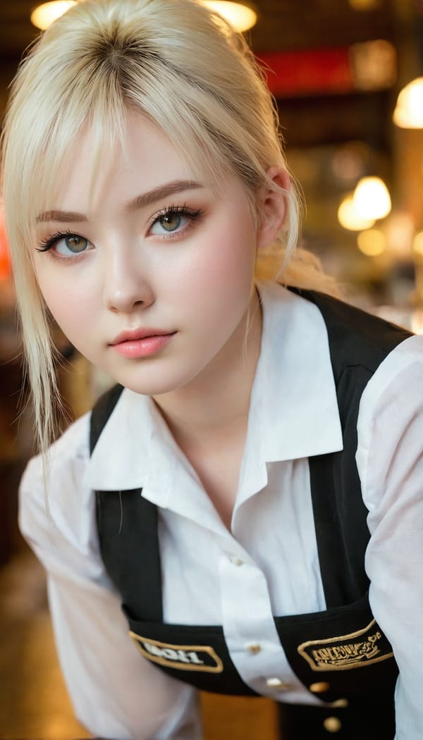 Tags: 21872187, SDXL
{"3": {"inputs": {"seed": 419748016609684, "steps": 64, "cfg": 5.11, "sampler_name": "dpmpp_2m", "scheduler": "karras", "denoise": 1.0, "model": ["27", 0], "positive": ["6", 0], "negative": ["7", 0], "latent_image": ["5", 0]}, "class_type": "KSampler"}, "4": {"inputs": {"ckpt_name": "juggernautxl.safetensors"}, "class_type": "CheckpointLoaderSimple"}, "5": {"inputs": {"width": 768, "height": 1344, "batch_size": 1}, "class_type": "EmptyLatentImage"}, "6": {"inputs": {"text": "19 year old girl, (blush:1.07), (seductive facial expression:0.96), (beautiful eyes:1.14), (seductive pose:1.14), (cute:1.14), (pale skin:1.12), (detailed face:1.06), (idol:1.09), (sexy lips:1.11), (double eyelids:1.05), (slim:1.01), (eyelashes:1.01), (temptress:1.01), (on all fours:1.11), (spreading ass cheeks:1.05), (from behind:1.01), (backboob:1.00), (a waitress in uniform:1.07) working at a restaurant, (soft lighting:1.06), (skin fuzz:1.01), (textured skin:1.02), (candid cinema:1.07), (RAW:1.09), (portra:1.04), (natural looking skin:1.06), (detailed skin:1.02)", "clip": ["27", 1]}, "class_type": "CLIPTextEncode"}, "7": {"inputs": {"text": "(worst quality:1.14), (distorted:1.06), (bad hands:1.09), (low resolution:1.08), (open mouth:1.08), (twisted:1.09), (watermark:1.07)", "clip": ["27", 1]}, "class_type": "CLIPTextEncode"}, "8": {"inputs": {"samples": ["3", 0], "vae": ["4", 2]}, "class_type": "VAEDecode"}, "25": {"inputs": {"lora_name": "nudify_xl.safetensors", "strength_model": 0.32, "strength_clip": 0.0, "model": ["4", 0], "clip": ["4", 1]}, "class_type": "LoraLoader"}, "26": {"inputs": {"lora_name": "shirtlift_SDXL_v2.safetensors", "strength_model": 0.08, "strength_clip": 0.1, "model": ["25", 0], "clip": ["25", 1]}, "class_type": "LoraLoader"}, "27": {"inputs": {"lora_name": "PerfectEyesXL.safetensors", "strength_model": 0.15, "strength_clip": 0.13, "model": ["26", 0], "clip": ["26", 1]}, "class_type": "LoraLoader"}, "30": {"inputs": {"model_name": "4x_NMKD-Superscale-SP_178000_G.pth"}, "class_type": "UpscaleModelLoader"}, "31": {"inputs": {"upscale_model": ["30", 0], "image": ["8", 0]}, "class_type": "ImageUpscaleWithModel"}, "32": {"inputs": {"upscale_method": "lanczos", "scale_by": 0.5, "image": ["31", 0]}, "class_type": "ImageScaleBy"}, "33": {"inputs": {"pixels": ["32", 0], "vae": ["4", 2]}, "class_type": "VAEEncode"}, "34": {"inputs": {"seed": 419748016609684, "steps": 64, "cfg": 5.11, "sampler_name": "dpmpp_2m", "scheduler": "karras", "denoise": 0.3, "model": ["27", 0], "positive": ["6", 0], "negative": ["7", 0], "latent_image": ["33", 0]}, "class_type": "KSampler"}, "36": {"inputs": {"samples": ["34", 0], "vae": ["4", 2]}, "class_type": "VAEDecode"}, "39": {"inputs": {"filename_prefix": "comfyapi-1724350052901", "images": ["36", 0]}, "class_type": "SaveImage"}}