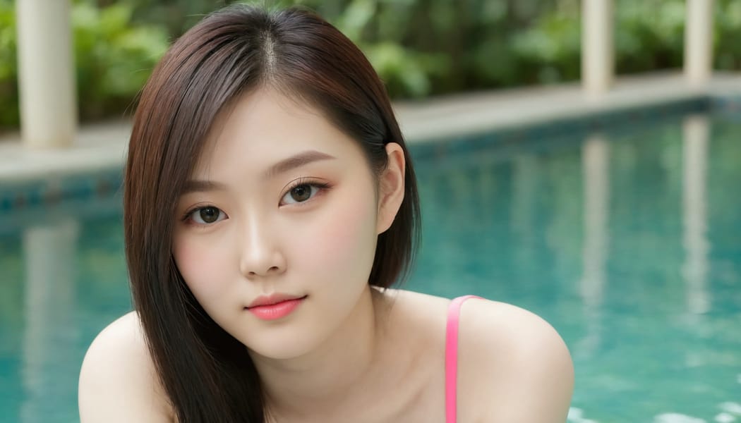 Tags: 21872187, SDXL
{"3": {"inputs": {"seed": 988417691444069, "steps": 32, "cfg": 5.07, "sampler_name": "dpmpp_2m", "scheduler": "karras", "denoise": 1.0, "model": ["27", 0], "positive": ["6", 0], "negative": ["7", 0], "latent_image": ["5", 0]}, "class_type": "KSampler"}, "4": {"inputs": {"ckpt_name": "juggernautXL_v8Rundiffusion.safetensors"}, "class_type": "CheckpointLoaderSimple"}, "5": {"inputs": {"width": 1344, "height": 768, "batch_size": 1}, "class_type": "EmptyLatentImage"}, "6": {"inputs": {"text": "18 year old girl, (taiwanese:1.11), (korean:1.07), (pale skin:1.11), (sexy lips:1.07), (detailed face:1.05), (eyelashes:0.99), (idol:1.04), (blush:1.00), (beautiful eyes:0.96), (temptress:1.10), (cute:0.95), (seductive facial expression:1.08), (slim:0.99), (seductive pose:1.05), (double eyelids:1.04), (in a seductive pose:0.98), (large perky breasts:0.96), (cleavage:1.13), (thigh gap:0.95), (in a swimsuit:0.96) at a pool, (natural looking skin:1.04), (textured skin:1.06), (skin fuzz:1.07), (detailed skin:1.08), (film:1.04), (portra:1.04), (soft lighting:1.02), (candid cinema:1.07), (RAW:1.04)", "clip": ["27", 1]}, "class_type": "CLIPTextEncode"}, "7": {"inputs": {"text": "(low resolution:1.09), (twisted:1.07), (bad hands:1.13), (open mouth:1.05), (worst quality:1.09), (watermark:1.14), (distorted:1.11)", "clip": ["27", 1]}, "class_type": "CLIPTextEncode"}, "8": {"inputs": {"samples": ["3", 0], "vae": ["4", 2]}, "class_type": "VAEDecode"}, "25": {"inputs": {"lora_name": "nudify_xl.safetensors", "strength_model": 0.28, "strength_clip": 0.26, "model": ["4", 0], "clip": ["4", 1]}, "class_type": "LoraLoader"}, "26": {"inputs": {"lora_name": "shirtlift_SDXL_v2.safetensors", "strength_model": 0.0, "strength_clip": 0.15, "model": ["25", 0], "clip": ["25", 1]}, "class_type": "LoraLoader"}, "27": {"inputs": {"lora_name": "PerfectEyesXL.safetensors", "strength_model": 0.12, "strength_clip": 0.05, "model": ["26", 0], "clip": ["26", 1]}, "class_type": "LoraLoader"}, "30": {"inputs": {"model_name": "4x_NMKD-Superscale-SP_178000_G.pth"}, "class_type": "UpscaleModelLoader"}, "31": {"inputs": {"upscale_model": ["30", 0], "image": ["8", 0]}, "class_type": "ImageUpscaleWithModel"}, "32": {"inputs": {"upscale_method": "lanczos", "scale_by": 0.5, "image": ["31", 0]}, "class_type": "ImageScaleBy"}, "33": {"inputs": {"pixels": ["32", 0], "vae": ["4", 2]}, "class_type": "VAEEncode"}, "34": {"inputs": {"seed": 988417691444069, "steps": 32, "cfg": 5.07, "sampler_name": "dpmpp_2m", "scheduler": "karras", "denoise": 0.3, "model": ["27", 0], "positive": ["6", 0], "negative": ["7", 0], "latent_image": ["33", 0]}, "class_type": "KSampler"}, "36": {"inputs": {"samples": ["34", 0], "vae": ["4", 2]}, "class_type": "VAEDecode"}, "39": {"inputs": {"filename_prefix": "comfyapi-1707595897493", "images": ["36", 0]}, "class_type": "SaveImage"}}