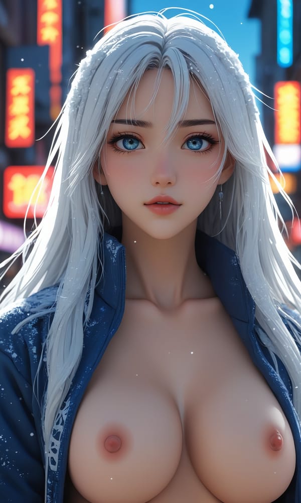 Tags: undefined
anime artwork a super sexy Anime girl with long hair, in 2099 city, snow flake, frozen buildings, cyberpunk style, high detailed on face, beatuiful eyes, best quality, 8k ((boobs out)), ((naked)), cinematic  photorealistic, 8k uhd natural lighting, raw, rich, intricate details, key visual, atmospheric lighting, 35mm photograph, film, bokeh, professional, 4k, highly detailed . anime style, key visual, vibrant, studio anime,  highly detailed
Negative prompt: photo, deformed, black and white, realism, disfigured, low contrast, ((bokeh)) Deviantart, ((bokeh)), Deviantart, jpeg , (worst quality, low quality, normal quality, lowres, low details, oversaturated, undersaturated, overexposed, underexposed, grayscale, bw, bad photo, bad photography, bad art:1.4), (watermark, signature, text font, username, error, logo, words, letters, digits, autograph, trademark, name:1.2), (blur, blurry, grainy), morbid, ugly, asymmetrical, mutated malformed, mutilated, poorly lit, bad shadow, draft, cropped, out of frame, cut off, censored, jpeg artifacts, out of focus, glitch, duplicate, (airbrushed, cartoon, anime, semi-realistic, cgi, render, blender, digital art, manga, amateur:1.3), (3D ,3D Game, 3D Game Scene, 3D Character:1.1), (bad hands, bad anatomy, bad body, bad face, bad teeth, bad arms, bad legs, deformities:1.3)
Steps: 5, Sampler: DPM++ SDE, CFG scale: 2, Seed: 1851830231, Size: 768x1280, Model hash: c8df560d29, Model: juggernautXL_v9Rdphoto2Lightning, Denoising strength: 0.3, Hires upscale: 1.5, Hires steps: 2, Hires upscaler: R-ESRGAN 4x+, Version: v1.7.0