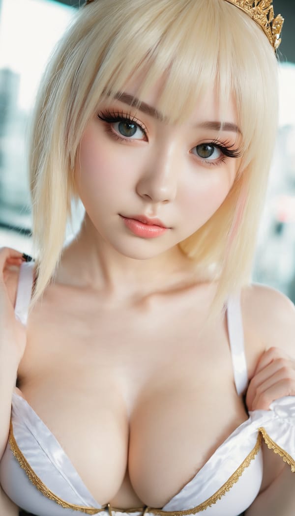 Tags: 21872187, SDXL
{"3": {"inputs": {"seed": 154549689631097, "steps": 64, "cfg": 6.11, "sampler_name": "dpmpp_2m", "scheduler": "karras", "denoise": 1.0, "model": ["27", 0], "positive": ["6", 0], "negative": ["7", 0], "latent_image": ["5", 0]}, "class_type": "KSampler"}, "4": {"inputs": {"ckpt_name": "juggernautxl.safetensors"}, "class_type": "CheckpointLoaderSimple"}, "5": {"inputs": {"width": 768, "height": 1344, "batch_size": 1}, "class_type": "EmptyLatentImage"}, "6": {"inputs": {"text": "26 year old girl, (russian:1.07), (cute:0.96), (eyelashes:1.06), (double eyelids:0.97), (pale skin:1.04), (idol:1.09), (detailed face:1.12), (temptress:0.95), (beautiful eyes:1.03), (seductive pose:1.03), (slim:1.01), (seductive facial expression:1.07), (sexy lips:0.95), (blush:0.95), (in a seductive pose:0.99), (large perky breasts:1.07), (cleavage:0.97), (thigh gap:0.96), (in a cosplay:1.10) at comiket posing for camera, (skin fuzz:1.09), (portra:1.02), (detailed skin:1.09), (candid cinema:1.02), (textured skin:1.02), (film:1.06), (RAW:1.07), (natural looking skin:1.03), (soft lighting:1.04)", "clip": ["27", 1]}, "class_type": "CLIPTextEncode"}, "7": {"inputs": {"text": "(twisted:1.14), (bad hands:1.10), (low resolution:1.14), (worst quality:1.05), (watermark:1.09), (open mouth:1.06), (distorted:1.13)", "clip": ["27", 1]}, "class_type": "CLIPTextEncode"}, "8": {"inputs": {"samples": ["3", 0], "vae": ["4", 2]}, "class_type": "VAEDecode"}, "25": {"inputs": {"lora_name": "nudify_xl.safetensors", "strength_model": 0.15, "strength_clip": 0.04, "model": ["4", 0], "clip": ["4", 1]}, "class_type": "LoraLoader"}, "26": {"inputs": {"lora_name": "shirtlift_SDXL_v2.safetensors", "strength_model": 0.09, "strength_clip": 0.04, "model": ["25", 0], "clip": ["25", 1]}, "class_type": "LoraLoader"}, "27": {"inputs": {"lora_name": "PerfectEyesXL.safetensors", "strength_model": 0.08, "strength_clip": 0.02, "model": ["26", 0], "clip": ["26", 1]}, "class_type": "LoraLoader"}, "30": {"inputs": {"model_name": "4x_NMKD-Superscale-SP_178000_G.pth"}, "class_type": "UpscaleModelLoader"}, "31": {"inputs": {"upscale_model": ["30", 0], "image": ["8", 0]}, "class_type": "ImageUpscaleWithModel"}, "32": {"inputs": {"upscale_method": "lanczos", "scale_by": 0.5, "image": ["31", 0]}, "class_type": "ImageScaleBy"}, "33": {"inputs": {"pixels": ["32", 0], "vae": ["4", 2]}, "class_type": "VAEEncode"}, "34": {"inputs": {"seed": 154549689631097, "steps": 64, "cfg": 6.11, "sampler_name": "dpmpp_2m", "scheduler": "karras", "denoise": 0.3, "model": ["27", 0], "positive": ["6", 0], "negative": ["7", 0], "latent_image": ["33", 0]}, "class_type": "KSampler"}, "36": {"inputs": {"samples": ["34", 0], "vae": ["4", 2]}, "class_type": "VAEDecode"}, "39": {"inputs": {"filename_prefix": "comfyapi-1731737327751", "images": ["36", 0]}, "class_type": "SaveImage"}}