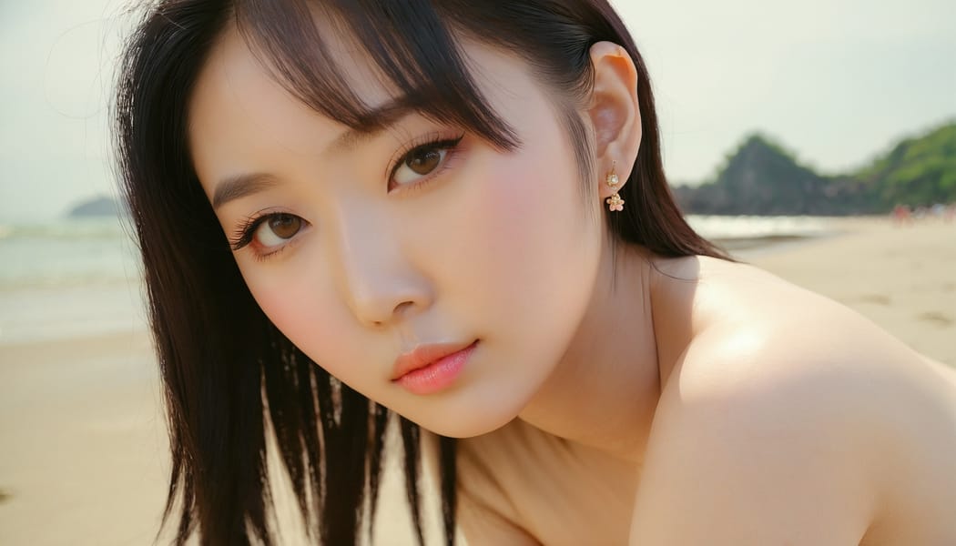 Tags: 21872187, SDXL
{"3": {"inputs": {"seed": 175037205028558, "steps": 64, "cfg": 7.29, "sampler_name": "dpmpp_2m", "scheduler": "karras", "denoise": 1.0, "model": ["27", 0], "positive": ["6", 0], "negative": ["7", 0], "latent_image": ["5", 0]}, "class_type": "KSampler"}, "4": {"inputs": {"ckpt_name": "juggernautxl.safetensors"}, "class_type": "CheckpointLoaderSimple"}, "5": {"inputs": {"width": 1344, "height": 768, "batch_size": 1}, "class_type": "EmptyLatentImage"}, "6": {"inputs": {"text": "23 year old girl, (chinese:1.12), (seductive pose:0.99), (cute:1.04), (detailed face:1.14), (idol:1.03), (blush:1.02), (slim:0.96), (temptress:1.04), (sexy lips:1.14), (beautiful eyes:0.95), (eyelashes:0.97), (pale skin:0.95), (seductive facial expression:1.06), (in a seductive pose:1.05), (large perky breasts:0.95), (cleavage:1.00), (thigh gap:0.98), strolling (nude:0.95) at a beach, (skin fuzz:1.02), (RAW:1.06), (candid cinema:1.06), (detailed skin:1.09), (textured skin:1.00), (portra:1.03), (natural looking skin:1.02), (soft lighting:1.06), (film:1.04)", "clip": ["27", 1]}, "class_type": "CLIPTextEncode"}, "7": {"inputs": {"text": "(watermark:1.08), (twisted:1.11), (distorted:1.09), (low resolution:1.12), (open mouth:1.08), (worst quality:1.10), (bad hands:1.06)", "clip": ["27", 1]}, "class_type": "CLIPTextEncode"}, "8": {"inputs": {"samples": ["3", 0], "vae": ["4", 2]}, "class_type": "VAEDecode"}, "25": {"inputs": {"lora_name": "nudify_xl.safetensors", "strength_model": 0.13, "strength_clip": 0.2, "model": ["4", 0], "clip": ["4", 1]}, "class_type": "LoraLoader"}, "26": {"inputs": {"lora_name": "shirtlift_SDXL_v2.safetensors", "strength_model": 0.02, "strength_clip": 0.14, "model": ["25", 0], "clip": ["25", 1]}, "class_type": "LoraLoader"}, "27": {"inputs": {"lora_name": "PerfectEyesXL.safetensors", "strength_model": 0.01, "strength_clip": 0.0, "model": ["26", 0], "clip": ["26", 1]}, "class_type": "LoraLoader"}, "30": {"inputs": {"model_name": "4x_NMKD-Superscale-SP_178000_G.pth"}, "class_type": "UpscaleModelLoader"}, "31": {"inputs": {"upscale_model": ["30", 0], "image": ["8", 0]}, "class_type": "ImageUpscaleWithModel"}, "32": {"inputs": {"upscale_method": "lanczos", "scale_by": 0.5, "image": ["31", 0]}, "class_type": "ImageScaleBy"}, "33": {"inputs": {"pixels": ["32", 0], "vae": ["4", 2]}, "class_type": "VAEEncode"}, "34": {"inputs": {"seed": 175037205028558, "steps": 64, "cfg": 7.29, "sampler_name": "dpmpp_2m", "scheduler": "karras", "denoise": 0.3, "model": ["27", 0], "positive": ["6", 0], "negative": ["7", 0], "latent_image": ["33", 0]}, "class_type": "KSampler"}, "36": {"inputs": {"samples": ["34", 0], "vae": ["4", 2]}, "class_type": "VAEDecode"}, "39": {"inputs": {"filename_prefix": "comfyapi-1726975012801", "images": ["36", 0]}, "class_type": "SaveImage"}}