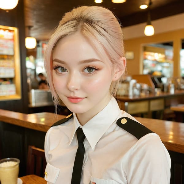 Tags: 21872187, SDXL
{"3": {"inputs": {"seed": 729405977119670, "steps": 32, "cfg": 7.57, "sampler_name": "dpmpp_2m", "scheduler": "karras", "denoise": 1.0, "model": ["27", 0], "positive": ["6", 0], "negative": ["7", 0], "latent_image": ["5", 0]}, "class_type": "KSampler"}, "4": {"inputs": {"ckpt_name": "juggernautxl.safetensors"}, "class_type": "CheckpointLoaderSimple"}, "5": {"inputs": {"width": 1024, "height": 1024, "batch_size": 1}, "class_type": "EmptyLatentImage"}, "6": {"inputs": {"text": "21 year old girl, (cute:1.14), (slim:0.98), (seductive facial expression:1.11), (blush:1.08), (detailed face:1.07), (seductive pose:0.97), (temptress:1.06), (beautiful eyes:1.09), (pale skin:1.06), (eyelashes:1.06), (double eyelids:1.11), (perky ass:1.13), (exposed ass:1.14), (looking back:0.96), (sexy ass:1.00), (thigh gap:1.10), (a waitress in uniform:1.01) working at a restaurant, (RAW:1.00), (candid cinema:1.02), (skin fuzz:1.06), (natural looking skin:1.05), (detailed skin:1.05), (portra:1.02), (textured skin:1.09), (film:1.05), (soft lighting:1.00)", "clip": ["27", 1]}, "class_type": "CLIPTextEncode"}, "7": {"inputs": {"text": "(distorted:1.08), (watermark:1.10), (open mouth:1.09), (low resolution:1.12), (worst quality:1.06), (bad hands:1.06), (twisted:1.05)", "clip": ["27", 1]}, "class_type": "CLIPTextEncode"}, "8": {"inputs": {"samples": ["3", 0], "vae": ["4", 2]}, "class_type": "VAEDecode"}, "25": {"inputs": {"lora_name": "nudify_xl.safetensors", "strength_model": 0.16, "strength_clip": 0.27, "model": ["4", 0], "clip": ["4", 1]}, "class_type": "LoraLoader"}, "26": {"inputs": {"lora_name": "shirtlift_SDXL_v2.safetensors", "strength_model": 0.14, "strength_clip": 0.09, "model": ["25", 0], "clip": ["25", 1]}, "class_type": "LoraLoader"}, "27": {"inputs": {"lora_name": "PerfectEyesXL.safetensors", "strength_model": 0.14, "strength_clip": 0.14, "model": ["26", 0], "clip": ["26", 1]}, "class_type": "LoraLoader"}, "30": {"inputs": {"model_name": "4x_NMKD-Superscale-SP_178000_G.pth"}, "class_type": "UpscaleModelLoader"}, "31": {"inputs": {"upscale_model": ["30", 0], "image": ["8", 0]}, "class_type": "ImageUpscaleWithModel"}, "32": {"inputs": {"upscale_method": "lanczos", "scale_by": 0.5, "image": ["31", 0]}, "class_type": "ImageScaleBy"}, "33": {"inputs": {"pixels": ["32", 0], "vae": ["4", 2]}, "class_type": "VAEEncode"}, "34": {"inputs": {"seed": 729405977119670, "steps": 32, "cfg": 7.57, "sampler_name": "dpmpp_2m", "scheduler": "karras", "denoise": 0.3, "model": ["27", 0], "positive": ["6", 0], "negative": ["7", 0], "latent_image": ["33", 0]}, "class_type": "KSampler"}, "36": {"inputs": {"samples": ["34", 0], "vae": ["4", 2]}, "class_type": "VAEDecode"}, "39": {"inputs": {"filename_prefix": "comfyapi-1723609331275", "images": ["36", 0]}, "class_type": "SaveImage"}}