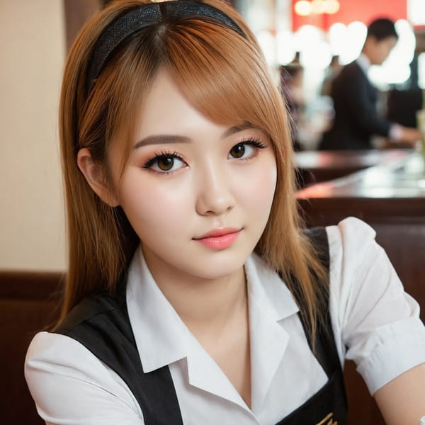 Tags: 21872187, SDXL
{"3": {"inputs": {"seed": 558441947187178, "steps": 32, "cfg": 5.6, "sampler_name": "dpmpp_2m", "scheduler": "karras", "denoise": 1.0, "model": ["27", 0], "positive": ["6", 0], "negative": ["7", 0], "latent_image": ["5", 0]}, "class_type": "KSampler"}, "4": {"inputs": {"ckpt_name": "juggernautXL_v8Rundiffusion.safetensors"}, "class_type": "CheckpointLoaderSimple"}, "5": {"inputs": {"width": 1024, "height": 1024, "batch_size": 1}, "class_type": "EmptyLatentImage"}, "6": {"inputs": {"text": "27 year old girl, (ukrainian:0.96), (korean:0.96), (beautiful eyes:1.13), (seductive pose:1.06), (temptress:0.99), (cute:0.96), (idol:1.04), (detailed face:1.10), (slim:1.02), (pale skin:1.06), (blush:1.00), (double eyelids:1.06), (eyelashes:1.12), (seductive facial expression:1.03), (sexy lips:0.97), (in a seductive pose:0.99), (large perky breasts:1.14), (cleavage:1.01), (thigh gap:0.98), (a waitress in uniform:1.09) working at a restaurant, (film:1.08), (candid cinema:1.09), (textured skin:1.00), (portra:1.08), (RAW:1.06), (natural looking skin:1.05), (skin fuzz:1.01), (soft lighting:1.06), (detailed skin:1.06)", "clip": ["27", 1]}, "class_type": "CLIPTextEncode"}, "7": {"inputs": {"text": "(twisted:1.05), (distorted:1.10), (open mouth:1.09), (worst quality:1.08), (bad hands:1.09), (watermark:1.08), (low resolution:1.06)", "clip": ["27", 1]}, "class_type": "CLIPTextEncode"}, "8": {"inputs": {"samples": ["3", 0], "vae": ["4", 2]}, "class_type": "VAEDecode"}, "25": {"inputs": {"lora_name": "nudify_xl.safetensors", "strength_model": 0.36, "strength_clip": 0.38, "model": ["4", 0], "clip": ["4", 1]}, "class_type": "LoraLoader"}, "26": {"inputs": {"lora_name": "shirtlift_SDXL_v2.safetensors", "strength_model": 0.09, "strength_clip": 0.15, "model": ["25", 0], "clip": ["25", 1]}, "class_type": "LoraLoader"}, "27": {"inputs": {"lora_name": "PerfectEyesXL.safetensors", "strength_model": 0.14, "strength_clip": 0.01, "model": ["26", 0], "clip": ["26", 1]}, "class_type": "LoraLoader"}, "30": {"inputs": {"model_name": "4x_NMKD-Superscale-SP_178000_G.pth"}, "class_type": "UpscaleModelLoader"}, "31": {"inputs": {"upscale_model": ["30", 0], "image": ["8", 0]}, "class_type": "ImageUpscaleWithModel"}, "32": {"inputs": {"upscale_method": "lanczos", "scale_by": 0.5, "image": ["31", 0]}, "class_type": "ImageScaleBy"}, "33": {"inputs": {"pixels": ["32", 0], "vae": ["4", 2]}, "class_type": "VAEEncode"}, "34": {"inputs": {"seed": 558441947187178, "steps": 32, "cfg": 5.6, "sampler_name": "dpmpp_2m", "scheduler": "karras", "denoise": 0.3, "model": ["27", 0], "positive": ["6", 0], "negative": ["7", 0], "latent_image": ["33", 0]}, "class_type": "KSampler"}, "36": {"inputs": {"samples": ["34", 0], "vae": ["4", 2]}, "class_type": "VAEDecode"}, "39": {"inputs": {"filename_prefix": "comfyapi-1707456006369", "images": ["36", 0]}, "class_type": "SaveImage"}}