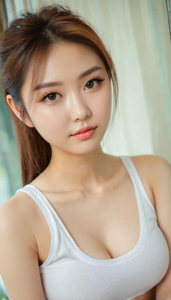 Tags: 21872187, SDXL
{"3": {"inputs": {"seed": 289517929511021, "steps": 64, "cfg": 6.07, "sampler_name": "dpmpp_2m", "scheduler": "karras", "denoise": 1.0, "model": ["27", 0], "positive": ["6", 0], "negative": ["7", 0], "latent_image": ["5", 0]}, "class_type": "KSampler"}, "4": {"inputs": {"ckpt_name": "juggernautxl.safetensors"}, "class_type": "CheckpointLoaderSimple"}, "5": {"inputs": {"width": 768, "height": 1344, "batch_size": 1}, "class_type": "EmptyLatentImage"}, "6": {"inputs": {"text": "22 year old girl, (taiwanese:0.96), (ukrainian:1.05), (beautiful eyes:1.08), (slim:0.99), (eyelashes:1.08), (detailed face:1.13), (sexy lips:0.98), (cute:0.95), (blush:1.13), (seductive facial expression:1.01), (temptress:1.09), (pale skin:1.00), (seductive pose:1.12), (double eyelids:1.01), (idol:1.06), (in a seductive pose:0.96), (large perky breasts:0.96), (cleavage:0.96), (thigh gap:1.01), (white tanktop:1.11), busy street, (skin fuzz:1.03), (soft lighting:1.02), (natural looking skin:1.03), (film:1.04), (RAW:1.02), (textured skin:1.04), (candid cinema:1.06), (detailed skin:1.02), (portra:1.00)", "clip": ["27", 1]}, "class_type": "CLIPTextEncode"}, "7": {"inputs": {"text": "(open mouth:1.08), (watermark:1.06), (low resolution:1.13), (distorted:1.07), (worst quality:1.10), (twisted:1.09), (bad hands:1.11)", "clip": ["27", 1]}, "class_type": "CLIPTextEncode"}, "8": {"inputs": {"samples": ["3", 0], "vae": ["4", 2]}, "class_type": "VAEDecode"}, "25": {"inputs": {"lora_name": "nudify_xl.safetensors", "strength_model": 0.14, "strength_clip": 0.28, "model": ["4", 0], "clip": ["4", 1]}, "class_type": "LoraLoader"}, "26": {"inputs": {"lora_name": "shirtlift_SDXL_v2.safetensors", "strength_model": 0.11, "strength_clip": 0.03, "model": ["25", 0], "clip": ["25", 1]}, "class_type": "LoraLoader"}, "27": {"inputs": {"lora_name": "PerfectEyesXL.safetensors", "strength_model": 0.14, "strength_clip": 0.09, "model": ["26", 0], "clip": ["26", 1]}, "class_type": "LoraLoader"}, "30": {"inputs": {"model_name": "4x_NMKD-Superscale-SP_178000_G.pth"}, "class_type": "UpscaleModelLoader"}, "31": {"inputs": {"upscale_model": ["30", 0], "image": ["8", 0]}, "class_type": "ImageUpscaleWithModel"}, "32": {"inputs": {"upscale_method": "lanczos", "scale_by": 0.5, "image": ["31", 0]}, "class_type": "ImageScaleBy"}, "33": {"inputs": {"pixels": ["32", 0], "vae": ["4", 2]}, "class_type": "VAEEncode"}, "34": {"inputs": {"seed": 289517929511021, "steps": 64, "cfg": 6.07, "sampler_name": "dpmpp_2m", "scheduler": "karras", "denoise": 0.3, "model": ["27", 0], "positive": ["6", 0], "negative": ["7", 0], "latent_image": ["33", 0]}, "class_type": "KSampler"}, "36": {"inputs": {"samples": ["34", 0], "vae": ["4", 2]}, "class_type": "VAEDecode"}, "39": {"inputs": {"filename_prefix": "comfyapi-1726489212505", "images": ["36", 0]}, "class_type": "SaveImage"}}