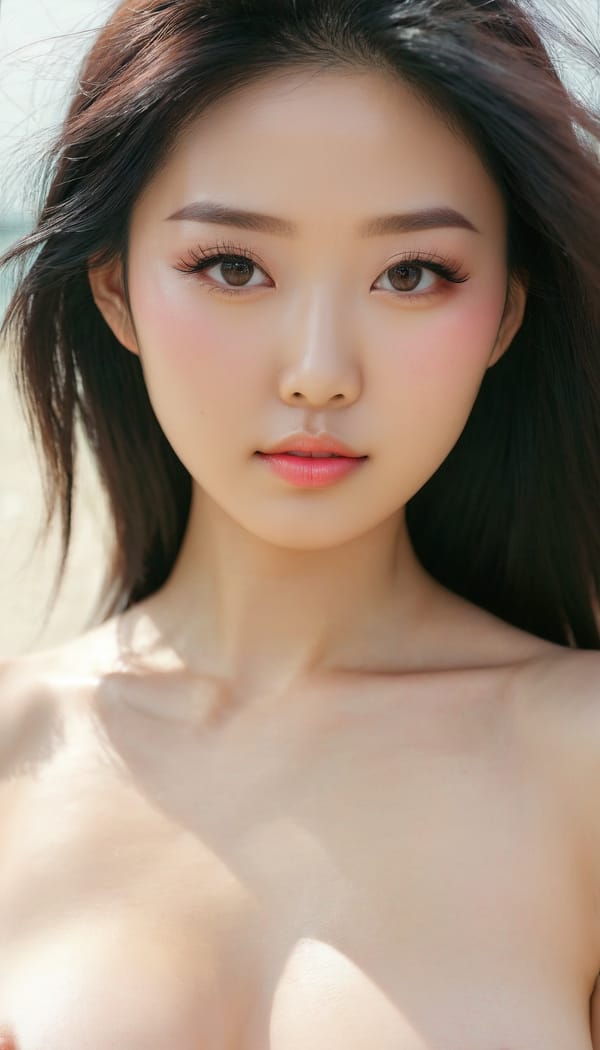 Tags: 21872187, SDXL
{"3": {"inputs": {"seed": 123074052014264, "steps": 32, "cfg": 7.93, "sampler_name": "dpmpp_2m", "scheduler": "karras", "denoise": 1.0, "model": ["27", 0], "positive": ["6", 0], "negative": ["7", 0], "latent_image": ["5", 0]}, "class_type": "KSampler"}, "4": {"inputs": {"ckpt_name": "juggernautxl.safetensors"}, "class_type": "CheckpointLoaderSimple"}, "5": {"inputs": {"width": 768, "height": 1344, "batch_size": 1}, "class_type": "EmptyLatentImage"}, "6": {"inputs": {"text": "24 year old girl, (chinese:0.96), (seductive facial expression:1.09), (sexy lips:1.08), (eyelashes:0.99), (blush:1.07), (slim:1.09), (seductive pose:0.98), (beautiful eyes:1.05), (cute:1.00), (detailed face:1.12), (idol:1.06), (temptress:0.99), (double eyelids:1.11), (in a seductive pose:1.09), (large perky breasts:0.98), (cleavage:1.02), (thigh gap:0.95), strolling (nude:1.13) at a beach, (candid cinema:1.02), (textured skin:1.06), (soft lighting:1.07), (skin fuzz:1.03), (natural looking skin:1.01), (portra:1.09), (film:1.04), (detailed skin:1.06), (RAW:1.07)", "clip": ["27", 1]}, "class_type": "CLIPTextEncode"}, "7": {"inputs": {"text": "(twisted:1.05), (watermark:1.09), (open mouth:1.06), (distorted:1.12), (low resolution:1.11), (bad hands:1.05), (worst quality:1.06)", "clip": ["27", 1]}, "class_type": "CLIPTextEncode"}, "8": {"inputs": {"samples": ["3", 0], "vae": ["4", 2]}, "class_type": "VAEDecode"}, "25": {"inputs": {"lora_name": "nudify_xl.safetensors", "strength_model": 0.06, "strength_clip": 0.21, "model": ["4", 0], "clip": ["4", 1]}, "class_type": "LoraLoader"}, "26": {"inputs": {"lora_name": "shirtlift_SDXL_v2.safetensors", "strength_model": 0.07, "strength_clip": 0.11, "model": ["25", 0], "clip": ["25", 1]}, "class_type": "LoraLoader"}, "27": {"inputs": {"lora_name": "PerfectEyesXL.safetensors", "strength_model": 0.14, "strength_clip": 0.15, "model": ["26", 0], "clip": ["26", 1]}, "class_type": "LoraLoader"}, "30": {"inputs": {"model_name": "4x_NMKD-Superscale-SP_178000_G.pth"}, "class_type": "UpscaleModelLoader"}, "31": {"inputs": {"upscale_model": ["30", 0], "image": ["8", 0]}, "class_type": "ImageUpscaleWithModel"}, "32": {"inputs": {"upscale_method": "lanczos", "scale_by": 0.5, "image": ["31", 0]}, "class_type": "ImageScaleBy"}, "33": {"inputs": {"pixels": ["32", 0], "vae": ["4", 2]}, "class_type": "VAEEncode"}, "34": {"inputs": {"seed": 123074052014264, "steps": 32, "cfg": 7.93, "sampler_name": "dpmpp_2m", "scheduler": "karras", "denoise": 0.3, "model": ["27", 0], "positive": ["6", 0], "negative": ["7", 0], "latent_image": ["33", 0]}, "class_type": "KSampler"}, "36": {"inputs": {"samples": ["34", 0], "vae": ["4", 2]}, "class_type": "VAEDecode"}, "39": {"inputs": {"filename_prefix": "comfyapi-1714840068169", "images": ["36", 0]}, "class_type": "SaveImage"}}