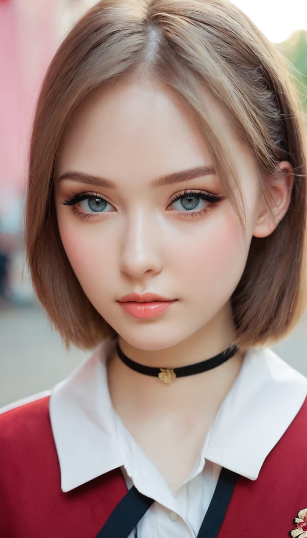 Tags: 21872187, SDXL
{"3": {"inputs": {"seed": 593543689479181, "steps": 64, "cfg": 6.09, "sampler_name": "dpmpp_2m", "scheduler": "karras", "denoise": 1.0, "model": ["27", 0], "positive": ["6", 0], "negative": ["7", 0], "latent_image": ["5", 0]}, "class_type": "KSampler"}, "4": {"inputs": {"ckpt_name": "juggernautxl.safetensors"}, "class_type": "CheckpointLoaderSimple"}, "5": {"inputs": {"width": 768, "height": 1344, "batch_size": 1}, "class_type": "EmptyLatentImage"}, "6": {"inputs": {"text": "25 year old girl, (russian:1.05), (detailed face:1.13), (sexy lips:1.02), (temptress:1.10), (beautiful eyes:1.06), (pale skin:0.95), (seductive pose:1.03), (seductive facial expression:1.11), (cute:1.07), (double eyelids:1.09), (idol:1.00), (slim:0.97), (blush:1.13), (in a seductive pose:1.14), (large perky breasts:1.03), (cleavage:1.02), (thigh gap:1.09), (school uniform:1.07), choker, busy street, (textured skin:1.07), (detailed skin:1.02), (skin fuzz:1.01), (film:1.06), (natural looking skin:1.02), (candid cinema:1.08), (soft lighting:1.09), (portra:1.05), (RAW:1.07)", "clip": ["27", 1]}, "class_type": "CLIPTextEncode"}, "7": {"inputs": {"text": "(low resolution:1.12), (watermark:1.12), (worst quality:1.13), (bad hands:1.05), (distorted:1.05), (twisted:1.13), (open mouth:1.08)", "clip": ["27", 1]}, "class_type": "CLIPTextEncode"}, "8": {"inputs": {"samples": ["3", 0], "vae": ["4", 2]}, "class_type": "VAEDecode"}, "25": {"inputs": {"lora_name": "nudify_xl.safetensors", "strength_model": 0.0, "strength_clip": 0.28, "model": ["4", 0], "clip": ["4", 1]}, "class_type": "LoraLoader"}, "26": {"inputs": {"lora_name": "shirtlift_SDXL_v2.safetensors", "strength_model": 0.0, "strength_clip": 0.08, "model": ["25", 0], "clip": ["25", 1]}, "class_type": "LoraLoader"}, "27": {"inputs": {"lora_name": "PerfectEyesXL.safetensors", "strength_model": 0.01, "strength_clip": 0.16, "model": ["26", 0], "clip": ["26", 1]}, "class_type": "LoraLoader"}, "30": {"inputs": {"model_name": "4x_NMKD-Superscale-SP_178000_G.pth"}, "class_type": "UpscaleModelLoader"}, "31": {"inputs": {"upscale_model": ["30", 0], "image": ["8", 0]}, "class_type": "ImageUpscaleWithModel"}, "32": {"inputs": {"upscale_method": "lanczos", "scale_by": 0.5, "image": ["31", 0]}, "class_type": "ImageScaleBy"}, "33": {"inputs": {"pixels": ["32", 0], "vae": ["4", 2]}, "class_type": "VAEEncode"}, "34": {"inputs": {"seed": 593543689479181, "steps": 64, "cfg": 6.09, "sampler_name": "dpmpp_2m", "scheduler": "karras", "denoise": 0.3, "model": ["27", 0], "positive": ["6", 0], "negative": ["7", 0], "latent_image": ["33", 0]}, "class_type": "KSampler"}, "36": {"inputs": {"samples": ["34", 0], "vae": ["4", 2]}, "class_type": "VAEDecode"}, "39": {"inputs": {"filename_prefix": "comfyapi-1731328031362", "images": ["36", 0]}, "class_type": "SaveImage"}}