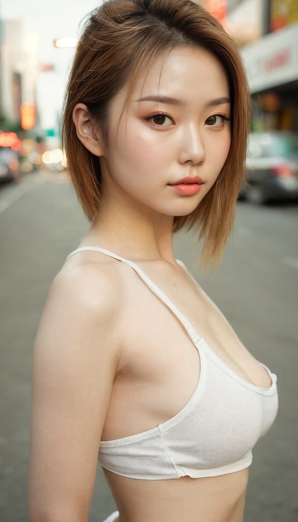 Tags: 21872187, SDXL
{"3": {"inputs": {"seed": 827850096969191, "steps": 32, "cfg": 5.29, "sampler_name": "dpmpp_2m", "scheduler": "karras", "denoise": 1.0, "model": ["27", 0], "positive": ["6", 0], "negative": ["7", 0], "latent_image": ["5", 0]}, "class_type": "KSampler"}, "4": {"inputs": {"ckpt_name": "juggernautxl.safetensors"}, "class_type": "CheckpointLoaderSimple"}, "5": {"inputs": {"width": 768, "height": 1344, "batch_size": 1}, "class_type": "EmptyLatentImage"}, "6": {"inputs": {"text": "25 year old girl, (chinese:0.96), (russian:1.12), (irish:1.14), (sexy lips:0.99), (cute:1.05), (seductive pose:0.98), (detailed face:1.01), (pale skin:1.13), (double eyelids:0.98), (blush:1.10), (slim:1.13), (temptress:1.00), (idol:1.00), (beautiful eyes:1.01), (seductive facial expression:0.99), (on all fours:1.09), (spreading ass cheeks:1.10), (from behind:1.00), (backboob:0.96), (white tanktop:0.97), busy street, (portra:1.05), (soft lighting:1.06), (skin fuzz:1.05), (RAW:1.05), (candid cinema:1.07), (textured skin:1.07), (detailed skin:1.09), (film:1.05), (natural looking skin:1.04)", "clip": ["27", 1]}, "class_type": "CLIPTextEncode"}, "7": {"inputs": {"text": "(worst quality:1.12), (open mouth:1.14), (distorted:1.06), (low resolution:1.14), (twisted:1.05), (watermark:1.14), (bad hands:1.13)", "clip": ["27", 1]}, "class_type": "CLIPTextEncode"}, "8": {"inputs": {"samples": ["3", 0], "vae": ["4", 2]}, "class_type": "VAEDecode"}, "25": {"inputs": {"lora_name": "nudify_xl.safetensors", "strength_model": 0.36, "strength_clip": 0.03, "model": ["4", 0], "clip": ["4", 1]}, "class_type": "LoraLoader"}, "26": {"inputs": {"lora_name": "shirtlift_SDXL_v2.safetensors", "strength_model": 0.19, "strength_clip": 0.1, "model": ["25", 0], "clip": ["25", 1]}, "class_type": "LoraLoader"}, "27": {"inputs": {"lora_name": "PerfectEyesXL.safetensors", "strength_model": 0.05, "strength_clip": 0.12, "model": ["26", 0], "clip": ["26", 1]}, "class_type": "LoraLoader"}, "30": {"inputs": {"model_name": "4x_NMKD-Superscale-SP_178000_G.pth"}, "class_type": "UpscaleModelLoader"}, "31": {"inputs": {"upscale_model": ["30", 0], "image": ["8", 0]}, "class_type": "ImageUpscaleWithModel"}, "32": {"inputs": {"upscale_method": "lanczos", "scale_by": 0.5, "image": ["31", 0]}, "class_type": "ImageScaleBy"}, "33": {"inputs": {"pixels": ["32", 0], "vae": ["4", 2]}, "class_type": "VAEEncode"}, "34": {"inputs": {"seed": 827850096969191, "steps": 32, "cfg": 5.29, "sampler_name": "dpmpp_2m", "scheduler": "karras", "denoise": 0.3, "model": ["27", 0], "positive": ["6", 0], "negative": ["7", 0], "latent_image": ["33", 0]}, "class_type": "KSampler"}, "36": {"inputs": {"samples": ["34", 0], "vae": ["4", 2]}, "class_type": "VAEDecode"}, "39": {"inputs": {"filename_prefix": "comfyapi-1713349316073", "images": ["36", 0]}, "class_type": "SaveImage"}}