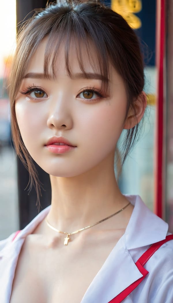 Tags: 21872187, SDXL
{"3": {"inputs": {"seed": 997961770188313, "steps": 64, "cfg": 7.66, "sampler_name": "dpmpp_2m", "scheduler": "karras", "denoise": 1.0, "model": ["27", 0], "positive": ["6", 0], "negative": ["7", 0], "latent_image": ["5", 0]}, "class_type": "KSampler"}, "4": {"inputs": {"ckpt_name": "juggernautxl.safetensors"}, "class_type": "CheckpointLoaderSimple"}, "5": {"inputs": {"width": 768, "height": 1344, "batch_size": 1}, "class_type": "EmptyLatentImage"}, "6": {"inputs": {"text": "18 year old girl, (ukrainian:1.14), (korean:1.04), (beautiful eyes:1.01), (blush:0.97), (cute:0.99), (seductive facial expression:1.12), (idol:1.06), (detailed face:1.04), (slim:1.10), (seductive pose:0.95), (pale skin:0.98), (temptress:0.95), (eyelashes:0.98), (sexy lips:1.12), (double eyelids:0.95), (in a seductive pose:1.04), (large perky breasts:0.99), (cleavage:1.03), (thigh gap:1.12), (school uniform:0.96), choker, busy street, (natural looking skin:1.05), (detailed skin:1.01), (soft lighting:1.01), (film:1.06), (skin fuzz:1.02), (candid cinema:1.00), (RAW:1.01), (textured skin:1.00)", "clip": ["27", 1]}, "class_type": "CLIPTextEncode"}, "7": {"inputs": {"text": "(twisted:1.10), (bad hands:1.07), (low resolution:1.07), (watermark:1.09), (distorted:1.08), (worst quality:1.08), (open mouth:1.06)", "clip": ["27", 1]}, "class_type": "CLIPTextEncode"}, "8": {"inputs": {"samples": ["3", 0], "vae": ["4", 2]}, "class_type": "VAEDecode"}, "25": {"inputs": {"lora_name": "nudify_xl.safetensors", "strength_model": 0.12, "strength_clip": 0.06, "model": ["4", 0], "clip": ["4", 1]}, "class_type": "LoraLoader"}, "26": {"inputs": {"lora_name": "shirtlift_SDXL_v2.safetensors", "strength_model": 0.15, "strength_clip": 0.08, "model": ["25", 0], "clip": ["25", 1]}, "class_type": "LoraLoader"}, "27": {"inputs": {"lora_name": "PerfectEyesXL.safetensors", "strength_model": 0.07, "strength_clip": 0.15, "model": ["26", 0], "clip": ["26", 1]}, "class_type": "LoraLoader"}, "30": {"inputs": {"model_name": "4x_NMKD-Superscale-SP_178000_G.pth"}, "class_type": "UpscaleModelLoader"}, "31": {"inputs": {"upscale_model": ["30", 0], "image": ["8", 0]}, "class_type": "ImageUpscaleWithModel"}, "32": {"inputs": {"upscale_method": "lanczos", "scale_by": 0.5, "image": ["31", 0]}, "class_type": "ImageScaleBy"}, "33": {"inputs": {"pixels": ["32", 0], "vae": ["4", 2]}, "class_type": "VAEEncode"}, "34": {"inputs": {"seed": 997961770188313, "steps": 64, "cfg": 7.66, "sampler_name": "dpmpp_2m", "scheduler": "karras", "denoise": 0.3, "model": ["27", 0], "positive": ["6", 0], "negative": ["7", 0], "latent_image": ["33", 0]}, "class_type": "KSampler"}, "36": {"inputs": {"samples": ["34", 0], "vae": ["4", 2]}, "class_type": "VAEDecode"}, "39": {"inputs": {"filename_prefix": "comfyapi-1714180690025", "images": ["36", 0]}, "class_type": "SaveImage"}}