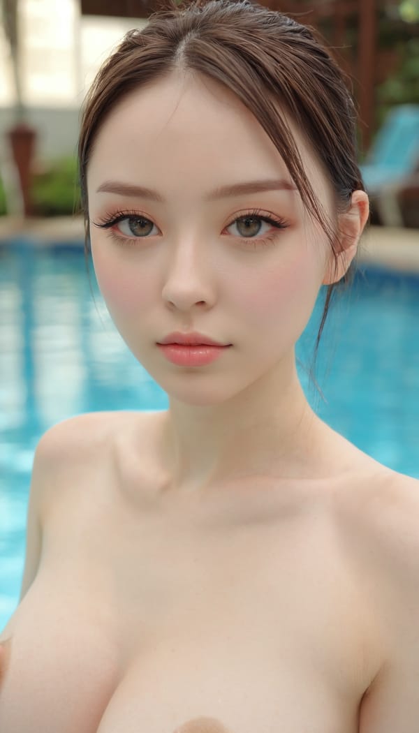 Tags: 21872187, SDXL
{"3": {"inputs": {"seed": 161829825360859, "steps": 64, "cfg": 5.74, "sampler_name": "dpmpp_2m", "scheduler": "karras", "denoise": 1.0, "model": ["27", 0], "positive": ["6", 0], "negative": ["7", 0], "latent_image": ["5", 0]}, "class_type": "KSampler"}, "4": {"inputs": {"ckpt_name": "juggernautxl.safetensors"}, "class_type": "CheckpointLoaderSimple"}, "5": {"inputs": {"width": 768, "height": 1344, "batch_size": 1}, "class_type": "EmptyLatentImage"}, "6": {"inputs": {"text": "21 year old girl, (cute:1.11), (double eyelids:1.00), (slim:0.99), (pale skin:1.08), (sexy lips:1.07), (seductive pose:1.04), (seductive facial expression:1.02), (beautiful eyes:1.03), (temptress:0.97), (blush:1.00), (eyelashes:1.02), (idol:1.01), (detailed face:1.08), (in a seductive pose:1.01), (large perky breasts:1.14), (cleavage:1.03), (thigh gap:1.00), (in a swimsuit:1.02) at a pool, (textured skin:1.05), (film:1.06), (candid cinema:1.03), (RAW:1.08), (natural looking skin:1.05), (detailed skin:1.04), (soft lighting:1.03)", "clip": ["27", 1]}, "class_type": "CLIPTextEncode"}, "7": {"inputs": {"text": "(watermark:1.13), (worst quality:1.11), (low resolution:1.06), (distorted:1.10), (bad hands:1.06), (open mouth:1.06), (twisted:1.06)", "clip": ["27", 1]}, "class_type": "CLIPTextEncode"}, "8": {"inputs": {"samples": ["3", 0], "vae": ["4", 2]}, "class_type": "VAEDecode"}, "25": {"inputs": {"lora_name": "nudify_xl.safetensors", "strength_model": 0.14, "strength_clip": 0.09, "model": ["4", 0], "clip": ["4", 1]}, "class_type": "LoraLoader"}, "26": {"inputs": {"lora_name": "shirtlift_SDXL_v2.safetensors", "strength_model": 0.18, "strength_clip": 0.11, "model": ["25", 0], "clip": ["25", 1]}, "class_type": "LoraLoader"}, "27": {"inputs": {"lora_name": "PerfectEyesXL.safetensors", "strength_model": 0.13, "strength_clip": 0.0, "model": ["26", 0], "clip": ["26", 1]}, "class_type": "LoraLoader"}, "30": {"inputs": {"model_name": "4x_NMKD-Superscale-SP_178000_G.pth"}, "class_type": "UpscaleModelLoader"}, "31": {"inputs": {"upscale_model": ["30", 0], "image": ["8", 0]}, "class_type": "ImageUpscaleWithModel"}, "32": {"inputs": {"upscale_method": "lanczos", "scale_by": 0.5, "image": ["31", 0]}, "class_type": "ImageScaleBy"}, "33": {"inputs": {"pixels": ["32", 0], "vae": ["4", 2]}, "class_type": "VAEEncode"}, "34": {"inputs": {"seed": 161829825360859, "steps": 64, "cfg": 5.74, "sampler_name": "dpmpp_2m", "scheduler": "karras", "denoise": 0.3, "model": ["27", 0], "positive": ["6", 0], "negative": ["7", 0], "latent_image": ["33", 0]}, "class_type": "KSampler"}, "36": {"inputs": {"samples": ["34", 0], "vae": ["4", 2]}, "class_type": "VAEDecode"}, "39": {"inputs": {"filename_prefix": "comfyapi-1735164565415", "images": ["36", 0]}, "class_type": "SaveImage"}}