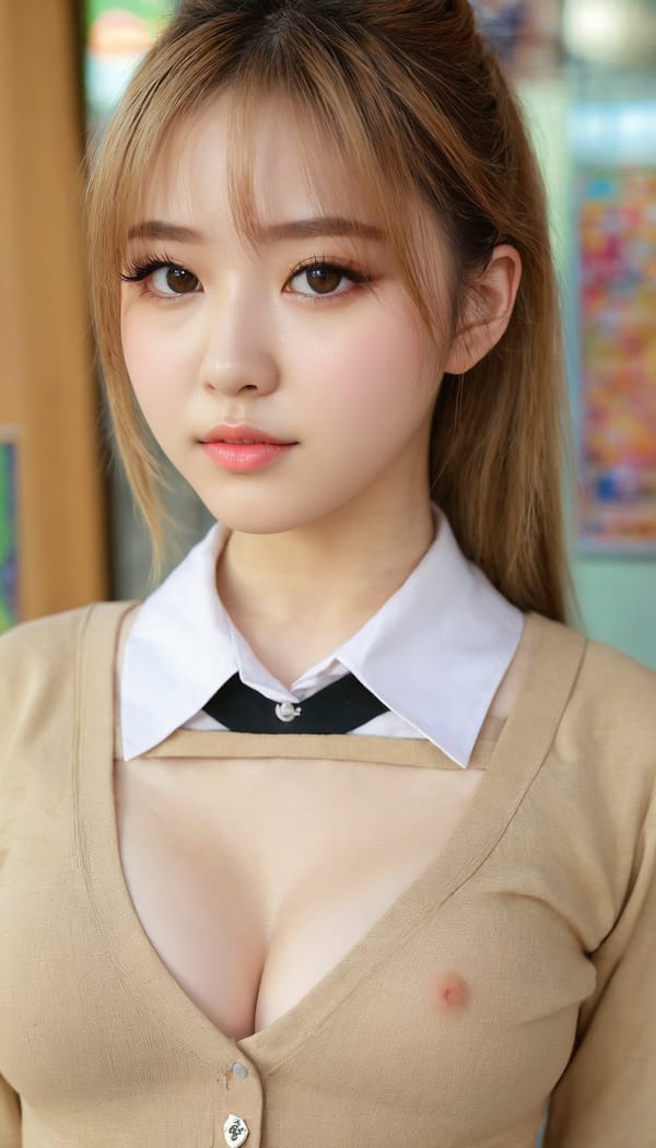 Tags: 21872187, SDXL
{"3": {"inputs": {"seed": 766046585743811, "steps": 32, "cfg": 5.8, "sampler_name": "dpmpp_2m", "scheduler": "karras", "denoise": 1.0, "model": ["27", 0], "positive": ["6", 0], "negative": ["7", 0], "latent_image": ["5", 0]}, "class_type": "KSampler"}, "4": {"inputs": {"ckpt_name": "juggernautxl.safetensors"}, "class_type": "CheckpointLoaderSimple"}, "5": {"inputs": {"width": 768, "height": 1344, "batch_size": 1}, "class_type": "EmptyLatentImage"}, "6": {"inputs": {"text": "20 year old girl, (sexy lips:0.97), (eyelashes:1.09), (beautiful eyes:0.99), (seductive facial expression:1.00), (slim:0.95), (cute:1.06), (idol:1.05), (double eyelids:1.05), (seductive pose:1.09), (temptress:0.96), (blush:0.95), (pale skin:1.05), (detailed face:1.08), (in a seductive pose:1.10), (large perky breasts:0.97), (cleavage:1.03), (thigh gap:1.07), (school uniform:1.13), choker, busy street, (skin fuzz:1.01), (soft lighting:1.02), (candid cinema:1.00), (film:1.00), (textured skin:1.04), (detailed skin:1.05), (portra:1.07), (natural looking skin:1.03), (RAW:1.06)", "clip": ["27", 1]}, "class_type": "CLIPTextEncode"}, "7": {"inputs": {"text": "(worst quality:1.14), (bad hands:1.05), (open mouth:1.08), (distorted:1.07), (low resolution:1.09), (watermark:1.08), (twisted:1.08)", "clip": ["27", 1]}, "class_type": "CLIPTextEncode"}, "8": {"inputs": {"samples": ["3", 0], "vae": ["4", 2]}, "class_type": "VAEDecode"}, "25": {"inputs": {"lora_name": "nudify_xl.safetensors", "strength_model": 0.08, "strength_clip": 0.11, "model": ["4", 0], "clip": ["4", 1]}, "class_type": "LoraLoader"}, "26": {"inputs": {"lora_name": "shirtlift_SDXL_v2.safetensors", "strength_model": 0.15, "strength_clip": 0.14, "model": ["25", 0], "clip": ["25", 1]}, "class_type": "LoraLoader"}, "27": {"inputs": {"lora_name": "PerfectEyesXL.safetensors", "strength_model": 0.16, "strength_clip": 0.15, "model": ["26", 0], "clip": ["26", 1]}, "class_type": "LoraLoader"}, "30": {"inputs": {"model_name": "4x_NMKD-Superscale-SP_178000_G.pth"}, "class_type": "UpscaleModelLoader"}, "31": {"inputs": {"upscale_model": ["30", 0], "image": ["8", 0]}, "class_type": "ImageUpscaleWithModel"}, "32": {"inputs": {"upscale_method": "lanczos", "scale_by": 0.5, "image": ["31", 0]}, "class_type": "ImageScaleBy"}, "33": {"inputs": {"pixels": ["32", 0], "vae": ["4", 2]}, "class_type": "VAEEncode"}, "34": {"inputs": {"seed": 766046585743811, "steps": 32, "cfg": 5.8, "sampler_name": "dpmpp_2m", "scheduler": "karras", "denoise": 0.3, "model": ["27", 0], "positive": ["6", 0], "negative": ["7", 0], "latent_image": ["33", 0]}, "class_type": "KSampler"}, "36": {"inputs": {"samples": ["34", 0], "vae": ["4", 2]}, "class_type": "VAEDecode"}, "39": {"inputs": {"filename_prefix": "comfyapi-1714104714192", "images": ["36", 0]}, "class_type": "SaveImage"}}