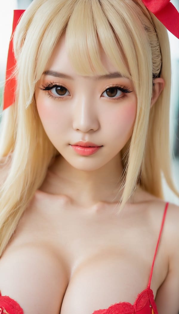 Tags: 21872187, SDXL
{"3": {"inputs": {"seed": 130259128238901, "steps": 32, "cfg": 7.26, "sampler_name": "dpmpp_2m", "scheduler": "karras", "denoise": 1.0, "model": ["27", 0], "positive": ["6", 0], "negative": ["7", 0], "latent_image": ["5", 0]}, "class_type": "KSampler"}, "4": {"inputs": {"ckpt_name": "juggernautxl.safetensors"}, "class_type": "CheckpointLoaderSimple"}, "5": {"inputs": {"width": 768, "height": 1344, "batch_size": 1}, "class_type": "EmptyLatentImage"}, "6": {"inputs": {"text": "20 year old girl, (chinese:0.96), (cute:0.99), (double eyelids:0.96), (blush:0.98), (seductive facial expression:1.10), (beautiful eyes:1.01), (detailed face:1.01), (temptress:1.02), (idol:1.07), (eyelashes:1.13), (pale skin:1.02), (slim:1.03), (seductive pose:1.08), (sexy lips:1.08), (in a seductive pose:1.02), (large perky breasts:1.05), (cleavage:1.00), (thigh gap:0.97), (in a cosplay:0.95) at comiket posing for camera, (candid cinema:1.03), (RAW:1.06), (portra:1.07), (skin fuzz:1.04), (film:1.00), (natural looking skin:1.09), (soft lighting:1.00), (detailed skin:1.02), (textured skin:1.07)", "clip": ["27", 1]}, "class_type": "CLIPTextEncode"}, "7": {"inputs": {"text": "(watermark:1.13), (distorted:1.13), (twisted:1.05), (open mouth:1.12), (low resolution:1.09), (worst quality:1.12), (bad hands:1.11)", "clip": ["27", 1]}, "class_type": "CLIPTextEncode"}, "8": {"inputs": {"samples": ["3", 0], "vae": ["4", 2]}, "class_type": "VAEDecode"}, "25": {"inputs": {"lora_name": "nudify_xl.safetensors", "strength_model": 0.1, "strength_clip": 0.38, "model": ["4", 0], "clip": ["4", 1]}, "class_type": "LoraLoader"}, "26": {"inputs": {"lora_name": "shirtlift_SDXL_v2.safetensors", "strength_model": 0.01, "strength_clip": 0.18, "model": ["25", 0], "clip": ["25", 1]}, "class_type": "LoraLoader"}, "27": {"inputs": {"lora_name": "PerfectEyesXL.safetensors", "strength_model": 0.1, "strength_clip": 0.03, "model": ["26", 0], "clip": ["26", 1]}, "class_type": "LoraLoader"}, "30": {"inputs": {"model_name": "4x_NMKD-Superscale-SP_178000_G.pth"}, "class_type": "UpscaleModelLoader"}, "31": {"inputs": {"upscale_model": ["30", 0], "image": ["8", 0]}, "class_type": "ImageUpscaleWithModel"}, "32": {"inputs": {"upscale_method": "lanczos", "scale_by": 0.5, "image": ["31", 0]}, "class_type": "ImageScaleBy"}, "33": {"inputs": {"pixels": ["32", 0], "vae": ["4", 2]}, "class_type": "VAEEncode"}, "34": {"inputs": {"seed": 130259128238901, "steps": 32, "cfg": 7.26, "sampler_name": "dpmpp_2m", "scheduler": "karras", "denoise": 0.3, "model": ["27", 0], "positive": ["6", 0], "negative": ["7", 0], "latent_image": ["33", 0]}, "class_type": "KSampler"}, "36": {"inputs": {"samples": ["34", 0], "vae": ["4", 2]}, "class_type": "VAEDecode"}, "39": {"inputs": {"filename_prefix": "comfyapi-1713823802004", "images": ["36", 0]}, "class_type": "SaveImage"}}