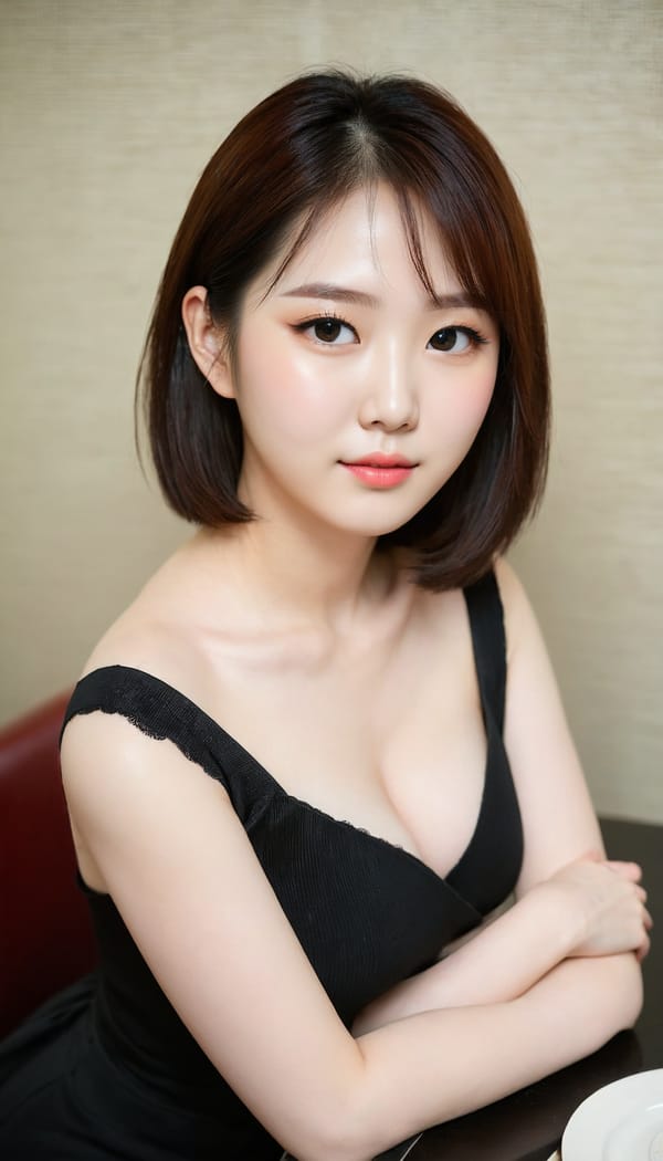 Tags: 21872187, SDXL
{"3": {"inputs": {"seed": 723848880230674, "steps": 32, "cfg": 6.84, "sampler_name": "dpmpp_2m", "scheduler": "karras", "denoise": 1.0, "model": ["27", 0], "positive": ["6", 0], "negative": ["7", 0], "latent_image": ["5", 0]}, "class_type": "KSampler"}, "4": {"inputs": {"ckpt_name": "juggernautXL_v8Rundiffusion.safetensors"}, "class_type": "CheckpointLoaderSimple"}, "5": {"inputs": {"width": 768, "height": 1344, "batch_size": 1}, "class_type": "EmptyLatentImage"}, "6": {"inputs": {"text": "22 year old girl, (korean:1.13), (cute:1.03), (seductive pose:1.07), (eyelashes:1.08), (double eyelids:1.09), (pale skin:1.13), (idol:1.13), (seductive facial expression:0.99), (temptress:1.07), (blush:1.12), (slim:1.03), (beautiful eyes:1.05), (detailed face:0.96), (sexy lips:1.13), (in a seductive pose:1.00), (large perky breasts:1.08), (cleavage:1.02), (thigh gap:1.02), (wearing a little black dress:1.02) at a fine dining restaurant, (textured skin:1.05), (candid cinema:1.09), (natural looking skin:1.04), (RAW:1.05), (detailed skin:1.00), (skin fuzz:1.07), (soft lighting:1.05), (portra:1.01), (film:1.04)", "clip": ["27", 1]}, "class_type": "CLIPTextEncode"}, "7": {"inputs": {"text": "(low resolution:1.06), (twisted:1.10), (watermark:1.09), (bad hands:1.06), (open mouth:1.07), (worst quality:1.05), (distorted:1.05)", "clip": ["27", 1]}, "class_type": "CLIPTextEncode"}, "8": {"inputs": {"samples": ["3", 0], "vae": ["4", 2]}, "class_type": "VAEDecode"}, "25": {"inputs": {"lora_name": "nudify_xl.safetensors", "strength_model": 0.13, "strength_clip": 0.2, "model": ["4", 0], "clip": ["4", 1]}, "class_type": "LoraLoader"}, "26": {"inputs": {"lora_name": "shirtlift_SDXL_v2.safetensors", "strength_model": 0.16, "strength_clip": 0.17, "model": ["25", 0], "clip": ["25", 1]}, "class_type": "LoraLoader"}, "27": {"inputs": {"lora_name": "PerfectEyesXL.safetensors", "strength_model": 0.09, "strength_clip": 0.03, "model": ["26", 0], "clip": ["26", 1]}, "class_type": "LoraLoader"}, "30": {"inputs": {"model_name": "4x_NMKD-Superscale-SP_178000_G.pth"}, "class_type": "UpscaleModelLoader"}, "31": {"inputs": {"upscale_model": ["30", 0], "image": ["8", 0]}, "class_type": "ImageUpscaleWithModel"}, "32": {"inputs": {"upscale_method": "lanczos", "scale_by": 0.5, "image": ["31", 0]}, "class_type": "ImageScaleBy"}, "33": {"inputs": {"pixels": ["32", 0], "vae": ["4", 2]}, "class_type": "VAEEncode"}, "34": {"inputs": {"seed": 723848880230674, "steps": 32, "cfg": 6.84, "sampler_name": "dpmpp_2m", "scheduler": "karras", "denoise": 0.3, "model": ["27", 0], "positive": ["6", 0], "negative": ["7", 0], "latent_image": ["33", 0]}, "class_type": "KSampler"}, "36": {"inputs": {"samples": ["34", 0], "vae": ["4", 2]}, "class_type": "VAEDecode"}, "39": {"inputs": {"filename_prefix": "comfyapi-1707981187415", "images": ["36", 0]}, "class_type": "SaveImage"}}