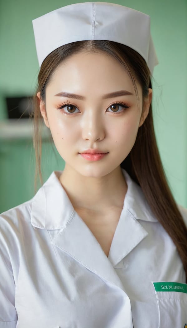 Tags: 21872187, SDXL
{"3": {"inputs": {"seed": 992172612459268, "steps": 64, "cfg": 6.08, "sampler_name": "dpmpp_2m", "scheduler": "karras", "denoise": 1.0, "model": ["27", 0], "positive": ["6", 0], "negative": ["7", 0], "latent_image": ["5", 0]}, "class_type": "KSampler"}, "4": {"inputs": {"ckpt_name": "juggernautxl.safetensors"}, "class_type": "CheckpointLoaderSimple"}, "5": {"inputs": {"width": 768, "height": 1344, "batch_size": 1}, "class_type": "EmptyLatentImage"}, "6": {"inputs": {"text": "20 year old girl, (ukrainian:1.01), (taiwanese:1.13), (irish:1.05), (detailed face:0.99), (idol:1.06), (seductive pose:0.97), (slim:1.08), (double eyelids:0.95), (beautiful eyes:1.04), (temptress:1.09), (pale skin:0.97), (eyelashes:1.09), (seductive facial expression:1.14), (sexy lips:1.10), (cute:1.08), (blush:0.95), (perky ass:0.97), (exposed ass:1.09), (looking back:1.11), (sexy ass:1.04), (thigh gap:1.11), (nurse in uniform:1.11) working in a hospital ward, (film:1.03), (detailed skin:1.04), (portra:1.02), (soft lighting:1.08), (RAW:1.02), (textured skin:1.02), (candid cinema:1.09), (skin fuzz:1.08), (natural looking skin:1.02)", "clip": ["27", 1]}, "class_type": "CLIPTextEncode"}, "7": {"inputs": {"text": "(distorted:1.10), (low resolution:1.09), (twisted:1.12), (watermark:1.11), (bad hands:1.08), (open mouth:1.11)", "clip": ["27", 1]}, "class_type": "CLIPTextEncode"}, "8": {"inputs": {"samples": ["3", 0], "vae": ["4", 2]}, "class_type": "VAEDecode"}, "25": {"inputs": {"lora_name": "nudify_xl.safetensors", "strength_model": 0.31, "strength_clip": 0.1, "model": ["4", 0], "clip": ["4", 1]}, "class_type": "LoraLoader"}, "26": {"inputs": {"lora_name": "shirtlift_SDXL_v2.safetensors", "strength_model": 0.11, "strength_clip": 0.08, "model": ["25", 0], "clip": ["25", 1]}, "class_type": "LoraLoader"}, "27": {"inputs": {"lora_name": "PerfectEyesXL.safetensors", "strength_model": 0.09, "strength_clip": 0.13, "model": ["26", 0], "clip": ["26", 1]}, "class_type": "LoraLoader"}, "30": {"inputs": {"model_name": "4x_NMKD-Superscale-SP_178000_G.pth"}, "class_type": "UpscaleModelLoader"}, "31": {"inputs": {"upscale_model": ["30", 0], "image": ["8", 0]}, "class_type": "ImageUpscaleWithModel"}, "32": {"inputs": {"upscale_method": "lanczos", "scale_by": 0.5, "image": ["31", 0]}, "class_type": "ImageScaleBy"}, "33": {"inputs": {"pixels": ["32", 0], "vae": ["4", 2]}, "class_type": "VAEEncode"}, "34": {"inputs": {"seed": 992172612459268, "steps": 64, "cfg": 6.08, "sampler_name": "dpmpp_2m", "scheduler": "karras", "denoise": 0.3, "model": ["27", 0], "positive": ["6", 0], "negative": ["7", 0], "latent_image": ["33", 0]}, "class_type": "KSampler"}, "36": {"inputs": {"samples": ["34", 0], "vae": ["4", 2]}, "class_type": "VAEDecode"}, "39": {"inputs": {"filename_prefix": "comfyapi-1732565835024", "images": ["36", 0]}, "class_type": "SaveImage"}}