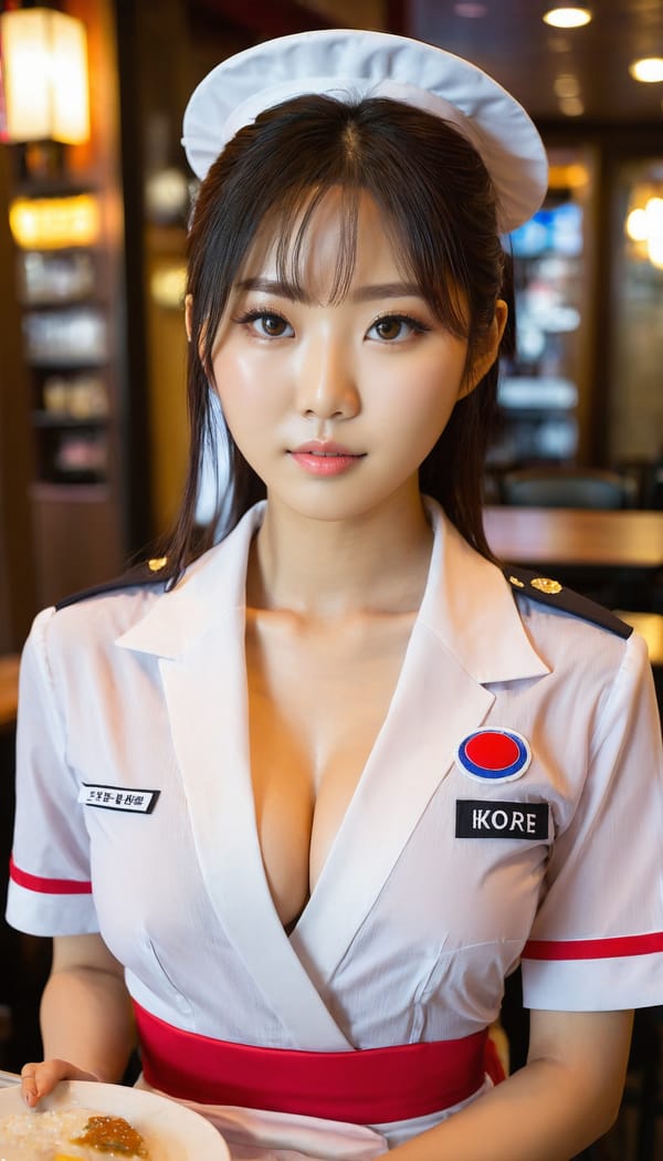 Tags: 21872187, SDXL
{"3": {"inputs": {"seed": 480607797470373, "steps": 64, "cfg": 6.89, "sampler_name": "dpmpp_2m", "scheduler": "karras", "denoise": 1.0, "model": ["27", 0], "positive": ["6", 0], "negative": ["7", 0], "latent_image": ["5", 0]}, "class_type": "KSampler"}, "4": {"inputs": {"ckpt_name": "juggernautxl.safetensors"}, "class_type": "CheckpointLoaderSimple"}, "5": {"inputs": {"width": 768, "height": 1344, "batch_size": 1}, "class_type": "EmptyLatentImage"}, "6": {"inputs": {"text": "27 year old girl, (japanese:1.10), (korean:1.11), (idol:1.00), (seductive pose:0.98), (temptress:1.04), (sexy lips:1.11), (double eyelids:1.10), (beautiful eyes:1.07), (detailed face:1.06), (eyelashes:0.96), (slim:1.04), (cute:1.05), (seductive facial expression:1.09), (in a seductive pose:1.02), (large perky breasts:0.95), (cleavage:0.97), (thigh gap:1.04), (a waitress in uniform:1.09) working at a restaurant, (soft lighting:1.00), (portra:1.08), (candid cinema:1.03), (textured skin:1.07), (RAW:1.00), (film:1.05), (natural looking skin:1.01), (detailed skin:1.00)", "clip": ["27", 1]}, "class_type": "CLIPTextEncode"}, "7": {"inputs": {"text": "(twisted:1.07), (bad hands:1.12), (low resolution:1.08), (watermark:1.13), (distorted:1.09), (worst quality:1.12), (open mouth:1.11)", "clip": ["27", 1]}, "class_type": "CLIPTextEncode"}, "8": {"inputs": {"samples": ["3", 0], "vae": ["4", 2]}, "class_type": "VAEDecode"}, "25": {"inputs": {"lora_name": "nudify_xl.safetensors", "strength_model": 0.31, "strength_clip": 0.25, "model": ["4", 0], "clip": ["4", 1]}, "class_type": "LoraLoader"}, "26": {"inputs": {"lora_name": "shirtlift_SDXL_v2.safetensors", "strength_model": 0.15, "strength_clip": 0.17, "model": ["25", 0], "clip": ["25", 1]}, "class_type": "LoraLoader"}, "27": {"inputs": {"lora_name": "PerfectEyesXL.safetensors", "strength_model": 0.02, "strength_clip": 0.16, "model": ["26", 0], "clip": ["26", 1]}, "class_type": "LoraLoader"}, "30": {"inputs": {"model_name": "4x_NMKD-Superscale-SP_178000_G.pth"}, "class_type": "UpscaleModelLoader"}, "31": {"inputs": {"upscale_model": ["30", 0], "image": ["8", 0]}, "class_type": "ImageUpscaleWithModel"}, "32": {"inputs": {"upscale_method": "lanczos", "scale_by": 0.5, "image": ["31", 0]}, "class_type": "ImageScaleBy"}, "33": {"inputs": {"pixels": ["32", 0], "vae": ["4", 2]}, "class_type": "VAEEncode"}, "34": {"inputs": {"seed": 480607797470373, "steps": 64, "cfg": 6.89, "sampler_name": "dpmpp_2m", "scheduler": "karras", "denoise": 0.3, "model": ["27", 0], "positive": ["6", 0], "negative": ["7", 0], "latent_image": ["33", 0]}, "class_type": "KSampler"}, "36": {"inputs": {"samples": ["34", 0], "vae": ["4", 2]}, "class_type": "VAEDecode"}, "39": {"inputs": {"filename_prefix": "comfyapi-1716247308213", "images": ["36", 0]}, "class_type": "SaveImage"}}