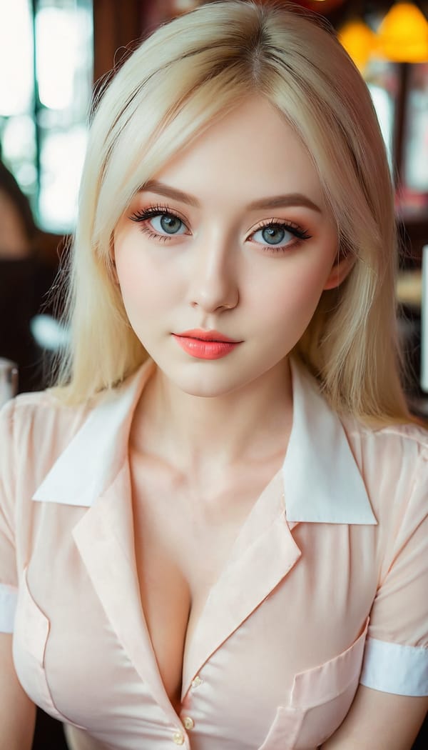 Tags: 21872187, SDXL
{"3": {"inputs": {"seed": 376397505972552, "steps": 32, "cfg": 7.25, "sampler_name": "dpmpp_2m", "scheduler": "karras", "denoise": 1.0, "model": ["27", 0], "positive": ["6", 0], "negative": ["7", 0], "latent_image": ["5", 0]}, "class_type": "KSampler"}, "4": {"inputs": {"ckpt_name": "juggernautXL_v8Rundiffusion.safetensors"}, "class_type": "CheckpointLoaderSimple"}, "5": {"inputs": {"width": 768, "height": 1344, "batch_size": 1}, "class_type": "EmptyLatentImage"}, "6": {"inputs": {"text": "23 year old girl, (ukrainian:1.00), (eyelashes:1.02), (sexy lips:1.07), (beautiful eyes:0.98), (pale skin:1.12), (double eyelids:1.14), (seductive pose:0.99), (seductive facial expression:1.08), (slim:1.14), (detailed face:1.06), (blush:0.95), (idol:1.11), (cute:1.14), (temptress:0.99), (in a seductive pose:1.13), (large perky breasts:1.00), (cleavage:0.95), (thigh gap:1.12), (a waitress in uniform:1.06) working at a restaurant, (natural looking skin:1.06), (portra:1.05), (soft lighting:1.04), (textured skin:1.03), (detailed skin:1.09), (candid cinema:1.06), (film:1.03), (skin fuzz:1.00), (RAW:1.05)", "clip": ["27", 1]}, "class_type": "CLIPTextEncode"}, "7": {"inputs": {"text": "(watermark:1.05), (distorted:1.12), (open mouth:1.13), (low resolution:1.05), (worst quality:1.10), (bad hands:1.05), (twisted:1.06)", "clip": ["27", 1]}, "class_type": "CLIPTextEncode"}, "8": {"inputs": {"samples": ["3", 0], "vae": ["4", 2]}, "class_type": "VAEDecode"}, "25": {"inputs": {"lora_name": "nudify_xl.safetensors", "strength_model": 0.18, "strength_clip": 0.18, "model": ["4", 0], "clip": ["4", 1]}, "class_type": "LoraLoader"}, "26": {"inputs": {"lora_name": "shirtlift_SDXL_v2.safetensors", "strength_model": 0.03, "strength_clip": 0.04, "model": ["25", 0], "clip": ["25", 1]}, "class_type": "LoraLoader"}, "27": {"inputs": {"lora_name": "PerfectEyesXL.safetensors", "strength_model": 0.08, "strength_clip": 0.01, "model": ["26", 0], "clip": ["26", 1]}, "class_type": "LoraLoader"}, "30": {"inputs": {"model_name": "4x_NMKD-Superscale-SP_178000_G.pth"}, "class_type": "UpscaleModelLoader"}, "31": {"inputs": {"upscale_model": ["30", 0], "image": ["8", 0]}, "class_type": "ImageUpscaleWithModel"}, "32": {"inputs": {"upscale_method": "lanczos", "scale_by": 0.5, "image": ["31", 0]}, "class_type": "ImageScaleBy"}, "33": {"inputs": {"pixels": ["32", 0], "vae": ["4", 2]}, "class_type": "VAEEncode"}, "34": {"inputs": {"seed": 376397505972552, "steps": 32, "cfg": 7.25, "sampler_name": "dpmpp_2m", "scheduler": "karras", "denoise": 0.3, "model": ["27", 0], "positive": ["6", 0], "negative": ["7", 0], "latent_image": ["33", 0]}, "class_type": "KSampler"}, "36": {"inputs": {"samples": ["34", 0], "vae": ["4", 2]}, "class_type": "VAEDecode"}, "39": {"inputs": {"filename_prefix": "comfyapi-1708251643544", "images": ["36", 0]}, "class_type": "SaveImage"}}