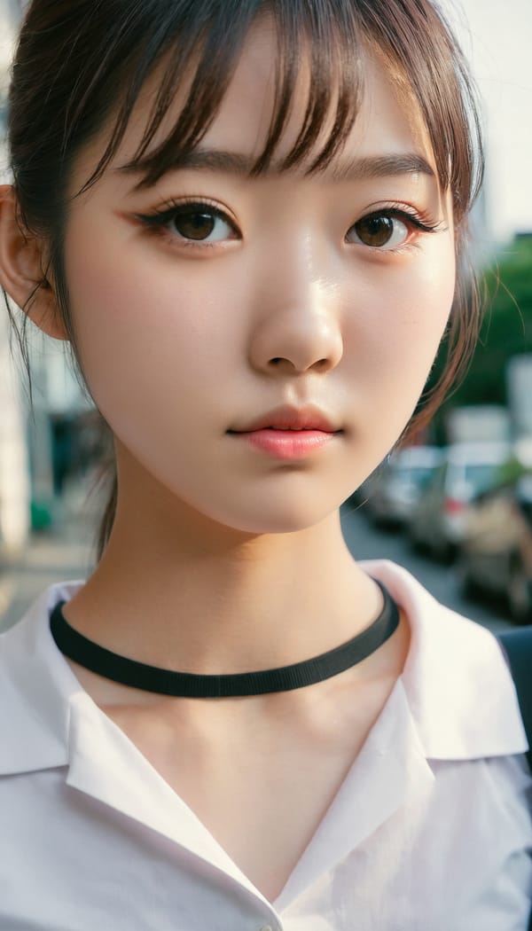 Tags: 21872187, SDXL
{"3": {"inputs": {"seed": 752220635660866, "steps": 32, "cfg": 6.65, "sampler_name": "dpmpp_2m", "scheduler": "karras", "denoise": 1.0, "model": ["27", 0], "positive": ["6", 0], "negative": ["7", 0], "latent_image": ["5", 0]}, "class_type": "KSampler"}, "4": {"inputs": {"ckpt_name": "juggernautxl.safetensors"}, "class_type": "CheckpointLoaderSimple"}, "5": {"inputs": {"width": 768, "height": 1344, "batch_size": 1}, "class_type": "EmptyLatentImage"}, "6": {"inputs": {"text": "18 year old girl, (japanese:1.13), (cute:1.01), (double eyelids:1.00), (detailed face:0.95), (slim:1.08), (eyelashes:1.07), (temptress:0.99), (blush:0.98), (seductive pose:0.95), (sexy lips:1.05), (beautiful eyes:1.09), (seductive facial expression:1.00), (perky ass:1.04), (exposed ass:1.09), (looking back:0.99), (sexy ass:1.13), (thigh gap:0.98), (school uniform:1.07), choker, busy street, (textured skin:1.00), (candid cinema:1.00), (detailed skin:1.07), (skin fuzz:1.04), (soft lighting:1.05), (RAW:1.06), (natural looking skin:1.05), (film:1.09), (portra:1.09)", "clip": ["27", 1]}, "class_type": "CLIPTextEncode"}, "7": {"inputs": {"text": "(bad hands:1.05), (twisted:1.05), (open mouth:1.14), (watermark:1.12), (low resolution:1.07), (distorted:1.10), (worst quality:1.13)", "clip": ["27", 1]}, "class_type": "CLIPTextEncode"}, "8": {"inputs": {"samples": ["3", 0], "vae": ["4", 2]}, "class_type": "VAEDecode"}, "25": {"inputs": {"lora_name": "nudify_xl.safetensors", "strength_model": 0.16, "strength_clip": 0.3, "model": ["4", 0], "clip": ["4", 1]}, "class_type": "LoraLoader"}, "26": {"inputs": {"lora_name": "shirtlift_SDXL_v2.safetensors", "strength_model": 0.17, "strength_clip": 0.12, "model": ["25", 0], "clip": ["25", 1]}, "class_type": "LoraLoader"}, "27": {"inputs": {"lora_name": "PerfectEyesXL.safetensors", "strength_model": 0.1, "strength_clip": 0.01, "model": ["26", 0], "clip": ["26", 1]}, "class_type": "LoraLoader"}, "30": {"inputs": {"model_name": "4x_NMKD-Superscale-SP_178000_G.pth"}, "class_type": "UpscaleModelLoader"}, "31": {"inputs": {"upscale_model": ["30", 0], "image": ["8", 0]}, "class_type": "ImageUpscaleWithModel"}, "32": {"inputs": {"upscale_method": "lanczos", "scale_by": 0.5, "image": ["31", 0]}, "class_type": "ImageScaleBy"}, "33": {"inputs": {"pixels": ["32", 0], "vae": ["4", 2]}, "class_type": "VAEEncode"}, "34": {"inputs": {"seed": 752220635660866, "steps": 32, "cfg": 6.65, "sampler_name": "dpmpp_2m", "scheduler": "karras", "denoise": 0.3, "model": ["27", 0], "positive": ["6", 0], "negative": ["7", 0], "latent_image": ["33", 0]}, "class_type": "KSampler"}, "36": {"inputs": {"samples": ["34", 0], "vae": ["4", 2]}, "class_type": "VAEDecode"}, "39": {"inputs": {"filename_prefix": "comfyapi-1714731311259", "images": ["36", 0]}, "class_type": "SaveImage"}}