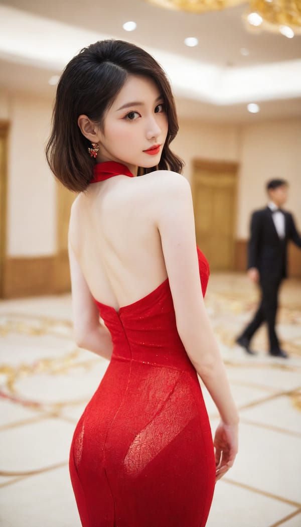 Tags: 21872187, SDXL
{"3": {"inputs": {"seed": 972259734677748, "steps": 64, "cfg": 5.84, "sampler_name": "dpmpp_2m", "scheduler": "karras", "denoise": 1.0, "model": ["27", 0], "positive": ["6", 0], "negative": ["7", 0], "latent_image": ["5", 0]}, "class_type": "KSampler"}, "4": {"inputs": {"ckpt_name": "helloworldxl.safetensors"}, "class_type": "CheckpointLoaderSimple"}, "5": {"inputs": {"width": 768, "height": 1344, "batch_size": 1}, "class_type": "EmptyLatentImage"}, "6": {"inputs": {"text": "22 year old girl, (blush:1.10), (seductive facial expression:1.12), (cute:1.03), (pale skin:1.12), (sexy lips:0.95), (seductive pose:0.96), (double eyelids:0.95), (eyelashes:1.01), (idol:1.12), (temptress:1.03), (slim:1.10), (detailed face:1.12), (perky ass:1.04), (exposed ass:1.11), (looking back:0.99), (sexy ass:1.03), (thigh gap:1.08), (wearing a low-cut red dress:1.09) at a ballroom, (skin fuzz:1.02), (natural looking skin:1.09), (textured skin:1.07), (detailed skin:1.02), (film:1.05), (candid cinema:1.03), (portra:1.09), (soft lighting:1.03), (RAW:1.03)", "clip": ["27", 1]}, "class_type": "CLIPTextEncode"}, "7": {"inputs": {"text": "(distorted:1.11), (low resolution:1.12), (worst quality:1.08), (open mouth:1.07), (twisted:1.05), (watermark:1.07), (bad hands:1.13)", "clip": ["27", 1]}, "class_type": "CLIPTextEncode"}, "8": {"inputs": {"samples": ["3", 0], "vae": ["4", 2]}, "class_type": "VAEDecode"}, "25": {"inputs": {"lora_name": "nudify_xl.safetensors", "strength_model": 0.36, "strength_clip": 0.25, "model": ["4", 0], "clip": ["4", 1]}, "class_type": "LoraLoader"}, "26": {"inputs": {"lora_name": "shirtlift_SDXL_v2.safetensors", "strength_model": 0.01, "strength_clip": 0.19, "model": ["25", 0], "clip": ["25", 1]}, "class_type": "LoraLoader"}, "27": {"inputs": {"lora_name": "PerfectEyesXL.safetensors", "strength_model": 0.08, "strength_clip": 0.06, "model": ["26", 0], "clip": ["26", 1]}, "class_type": "LoraLoader"}, "30": {"inputs": {"model_name": "4x_NMKD-Superscale-SP_178000_G.pth"}, "class_type": "UpscaleModelLoader"}, "31": {"inputs": {"upscale_model": ["30", 0], "image": ["8", 0]}, "class_type": "ImageUpscaleWithModel"}, "32": {"inputs": {"upscale_method": "lanczos", "scale_by": 0.5, "image": ["31", 0]}, "class_type": "ImageScaleBy"}, "33": {"inputs": {"pixels": ["32", 0], "vae": ["4", 2]}, "class_type": "VAEEncode"}, "34": {"inputs": {"seed": 972259734677748, "steps": 64, "cfg": 5.84, "sampler_name": "dpmpp_2m", "scheduler": "karras", "denoise": 0.3, "model": ["27", 0], "positive": ["6", 0], "negative": ["7", 0], "latent_image": ["33", 0]}, "class_type": "KSampler"}, "36": {"inputs": {"samples": ["34", 0], "vae": ["4", 2]}, "class_type": "VAEDecode"}, "39": {"inputs": {"filename_prefix": "comfyapi-1716515488551", "images": ["36", 0]}, "class_type": "SaveImage"}}