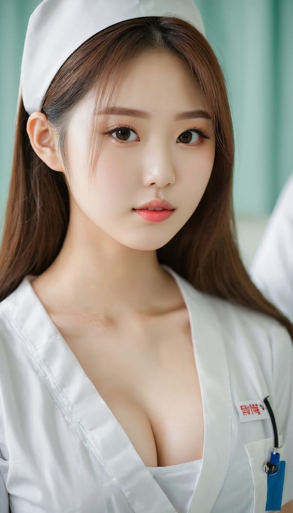 Tags: 21872187, SDXL
{"3": {"inputs": {"seed": 984723296399296, "steps": 64, "cfg": 5.22, "sampler_name": "dpmpp_2m", "scheduler": "karras", "denoise": 1.0, "model": ["27", 0], "positive": ["6", 0], "negative": ["7", 0], "latent_image": ["5", 0]}, "class_type": "KSampler"}, "4": {"inputs": {"ckpt_name": "juggernautxl.safetensors"}, "class_type": "CheckpointLoaderSimple"}, "5": {"inputs": {"width": 768, "height": 1344, "batch_size": 1}, "class_type": "EmptyLatentImage"}, "6": {"inputs": {"text": "24 year old girl, (korean:1.06), (beautiful eyes:0.98), (seductive pose:1.09), (idol:1.09), (detailed face:1.05), (seductive facial expression:1.09), (temptress:1.05), (pale skin:1.05), (double eyelids:1.14), (cute:1.13), (blush:1.03), (slim:1.07), (eyelashes:0.98), (sexy lips:1.06), (on all fours:1.06), (spreading ass cheeks:1.03), (from behind:1.06), (backboob:0.95), (nurse in uniform:1.09) working in a hospital ward, (textured skin:1.03), (detailed skin:1.00), (skin fuzz:1.07), (portra:1.05), (natural looking skin:1.08), (film:1.05), (candid cinema:1.05), (soft lighting:1.04)", "clip": ["27", 1]}, "class_type": "CLIPTextEncode"}, "7": {"inputs": {"text": "(distorted:1.09), (low resolution:1.14), (open mouth:1.05), (bad hands:1.06), (watermark:1.11), (twisted:1.05), (worst quality:1.11)", "clip": ["27", 1]}, "class_type": "CLIPTextEncode"}, "8": {"inputs": {"samples": ["3", 0], "vae": ["4", 2]}, "class_type": "VAEDecode"}, "25": {"inputs": {"lora_name": "nudify_xl.safetensors", "strength_model": 0.19, "strength_clip": 0.36, "model": ["4", 0], "clip": ["4", 1]}, "class_type": "LoraLoader"}, "26": {"inputs": {"lora_name": "shirtlift_SDXL_v2.safetensors", "strength_model": 0.14, "strength_clip": 0.0, "model": ["25", 0], "clip": ["25", 1]}, "class_type": "LoraLoader"}, "27": {"inputs": {"lora_name": "PerfectEyesXL.safetensors", "strength_model": 0.13, "strength_clip": 0.15, "model": ["26", 0], "clip": ["26", 1]}, "class_type": "LoraLoader"}, "30": {"inputs": {"model_name": "4x_NMKD-Superscale-SP_178000_G.pth"}, "class_type": "UpscaleModelLoader"}, "31": {"inputs": {"upscale_model": ["30", 0], "image": ["8", 0]}, "class_type": "ImageUpscaleWithModel"}, "32": {"inputs": {"upscale_method": "lanczos", "scale_by": 0.5, "image": ["31", 0]}, "class_type": "ImageScaleBy"}, "33": {"inputs": {"pixels": ["32", 0], "vae": ["4", 2]}, "class_type": "VAEEncode"}, "34": {"inputs": {"seed": 984723296399296, "steps": 64, "cfg": 5.22, "sampler_name": "dpmpp_2m", "scheduler": "karras", "denoise": 0.3, "model": ["27", 0], "positive": ["6", 0], "negative": ["7", 0], "latent_image": ["33", 0]}, "class_type": "KSampler"}, "36": {"inputs": {"samples": ["34", 0], "vae": ["4", 2]}, "class_type": "VAEDecode"}, "39": {"inputs": {"filename_prefix": "comfyapi-1734912819317", "images": ["36", 0]}, "class_type": "SaveImage"}}