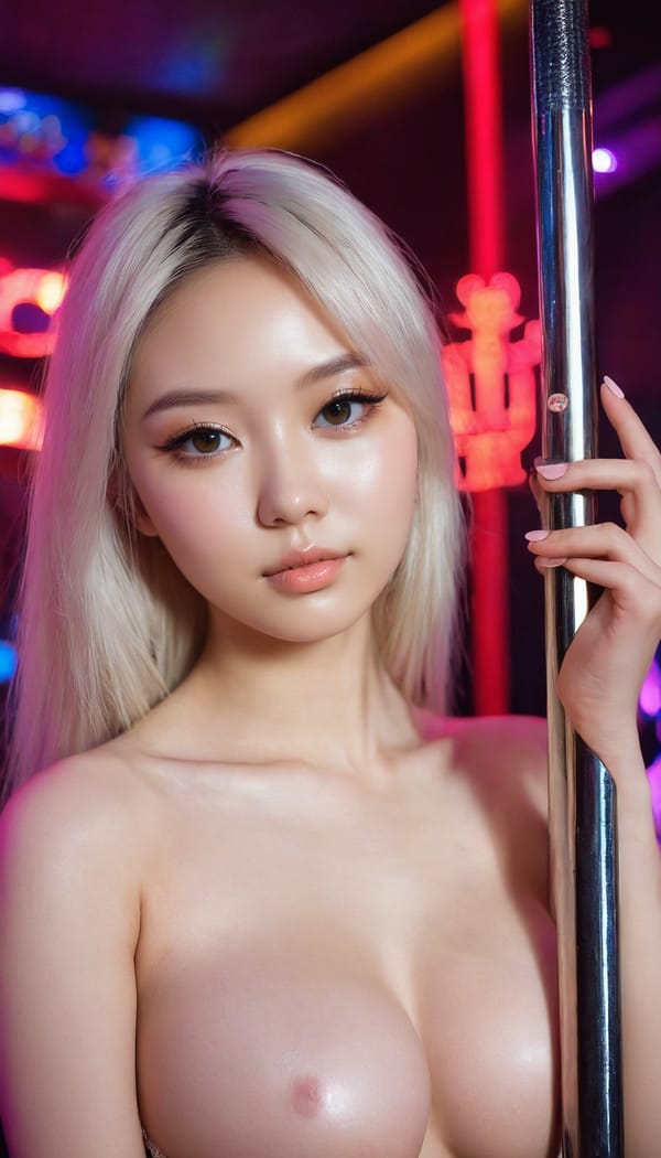 Tags: 21872187, SDXL
{"3": {"inputs": {"seed": 931759590266926, "steps": 32, "cfg": 5.87, "sampler_name": "dpmpp_2m", "scheduler": "karras", "denoise": 1.0, "model": ["27", 0], "positive": ["6", 0], "negative": ["7", 0], "latent_image": ["5", 0]}, "class_type": "KSampler"}, "4": {"inputs": {"ckpt_name": "juggernautxl.safetensors"}, "class_type": "CheckpointLoaderSimple"}, "5": {"inputs": {"width": 768, "height": 1344, "batch_size": 1}, "class_type": "EmptyLatentImage"}, "6": {"inputs": {"text": "18 year old girl, (ukrainian:1.03), (taiwanese:0.99), (detailed face:1.01), (cute:0.96), (seductive facial expression:0.95), (blush:0.96), (slim:1.04), (sexy lips:1.14), (double eyelids:1.14), (beautiful eyes:1.03), (pale skin:1.09), (temptress:1.07), (seductive pose:1.06), (eyelashes:1.02), (idol:1.12), (in a seductive pose:1.05), (large perky breasts:1.10), (cleavage:1.12), (thigh gap:0.96), (a pole dancer:1.11) at a night club, (soft lighting:1.01), (textured skin:1.03), (detailed skin:1.04), (film:1.07), (candid cinema:1.03), (RAW:1.01), (portra:1.05), (skin fuzz:1.09), (natural looking skin:1.08)", "clip": ["27", 1]}, "class_type": "CLIPTextEncode"}, "7": {"inputs": {"text": "(open mouth:1.12), (worst quality:1.10), (distorted:1.14), (low resolution:1.13), (twisted:1.14), (watermark:1.14), (bad hands:1.10)", "clip": ["27", 1]}, "class_type": "CLIPTextEncode"}, "8": {"inputs": {"samples": ["3", 0], "vae": ["4", 2]}, "class_type": "VAEDecode"}, "25": {"inputs": {"lora_name": "nudify_xl.safetensors", "strength_model": 0.06, "strength_clip": 0.22, "model": ["4", 0], "clip": ["4", 1]}, "class_type": "LoraLoader"}, "26": {"inputs": {"lora_name": "shirtlift_SDXL_v2.safetensors", "strength_model": 0.01, "strength_clip": 0.07, "model": ["25", 0], "clip": ["25", 1]}, "class_type": "LoraLoader"}, "27": {"inputs": {"lora_name": "PerfectEyesXL.safetensors", "strength_model": 0.08, "strength_clip": 0.07, "model": ["26", 0], "clip": ["26", 1]}, "class_type": "LoraLoader"}, "30": {"inputs": {"model_name": "4x_NMKD-Superscale-SP_178000_G.pth"}, "class_type": "UpscaleModelLoader"}, "31": {"inputs": {"upscale_model": ["30", 0], "image": ["8", 0]}, "class_type": "ImageUpscaleWithModel"}, "32": {"inputs": {"upscale_method": "lanczos", "scale_by": 0.5, "image": ["31", 0]}, "class_type": "ImageScaleBy"}, "33": {"inputs": {"pixels": ["32", 0], "vae": ["4", 2]}, "class_type": "VAEEncode"}, "34": {"inputs": {"seed": 931759590266926, "steps": 32, "cfg": 5.87, "sampler_name": "dpmpp_2m", "scheduler": "karras", "denoise": 0.3, "model": ["27", 0], "positive": ["6", 0], "negative": ["7", 0], "latent_image": ["33", 0]}, "class_type": "KSampler"}, "36": {"inputs": {"samples": ["34", 0], "vae": ["4", 2]}, "class_type": "VAEDecode"}, "39": {"inputs": {"filename_prefix": "comfyapi-1713209087548", "images": ["36", 0]}, "class_type": "SaveImage"}}