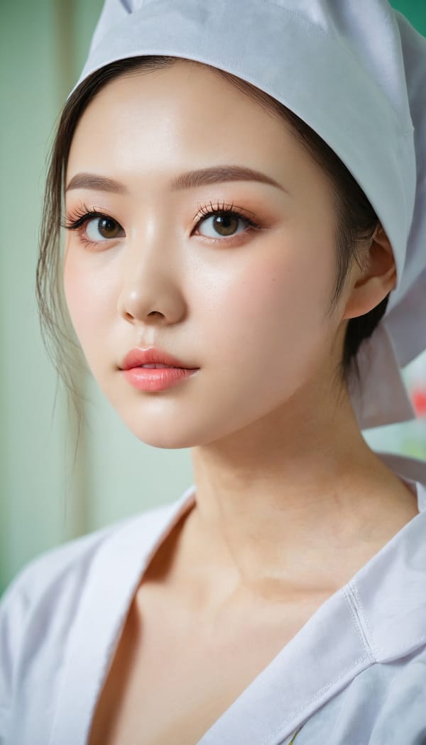 Tags: 21872187, SDXL
{"3": {"inputs": {"seed": 225758294509477, "steps": 64, "cfg": 5.82, "sampler_name": "dpmpp_2m", "scheduler": "karras", "denoise": 1.0, "model": ["27", 0], "positive": ["6", 0], "negative": ["7", 0], "latent_image": ["5", 0]}, "class_type": "KSampler"}, "4": {"inputs": {"ckpt_name": "juggernautxl.safetensors"}, "class_type": "CheckpointLoaderSimple"}, "5": {"inputs": {"width": 768, "height": 1344, "batch_size": 1}, "class_type": "EmptyLatentImage"}, "6": {"inputs": {"text": "25 year old girl, (ukrainian:1.10), (chinese:1.05), (double eyelids:1.10), (blush:1.14), (eyelashes:0.96), (seductive pose:1.02), (pale skin:0.98), (sexy lips:1.00), (cute:1.01), (slim:1.03), (detailed face:1.05), (seductive facial expression:1.14), (beautiful eyes:1.04), (idol:0.95), (temptress:0.96), (in a seductive pose:0.98), (large perky breasts:0.95), (cleavage:1.14), (thigh gap:1.01), (nurse in uniform:1.08) working in a hospital ward, (skin fuzz:1.09), (portra:1.03), (candid cinema:1.04), (detailed skin:1.07), (film:1.07), (RAW:1.02), (textured skin:1.02), (natural looking skin:1.07), (soft lighting:1.08)", "clip": ["27", 1]}, "class_type": "CLIPTextEncode"}, "7": {"inputs": {"text": "(distorted:1.12), (bad hands:1.07), (twisted:1.08), (low resolution:1.05), (open mouth:1.13), (worst quality:1.11), (watermark:1.13)", "clip": ["27", 1]}, "class_type": "CLIPTextEncode"}, "8": {"inputs": {"samples": ["3", 0], "vae": ["4", 2]}, "class_type": "VAEDecode"}, "25": {"inputs": {"lora_name": "nudify_xl.safetensors", "strength_model": 0.35, "strength_clip": 0.29, "model": ["4", 0], "clip": ["4", 1]}, "class_type": "LoraLoader"}, "26": {"inputs": {"lora_name": "shirtlift_SDXL_v2.safetensors", "strength_model": 0.13, "strength_clip": 0.05, "model": ["25", 0], "clip": ["25", 1]}, "class_type": "LoraLoader"}, "27": {"inputs": {"lora_name": "PerfectEyesXL.safetensors", "strength_model": 0.07, "strength_clip": 0.03, "model": ["26", 0], "clip": ["26", 1]}, "class_type": "LoraLoader"}, "30": {"inputs": {"model_name": "4x_NMKD-Superscale-SP_178000_G.pth"}, "class_type": "UpscaleModelLoader"}, "31": {"inputs": {"upscale_model": ["30", 0], "image": ["8", 0]}, "class_type": "ImageUpscaleWithModel"}, "32": {"inputs": {"upscale_method": "lanczos", "scale_by": 0.5, "image": ["31", 0]}, "class_type": "ImageScaleBy"}, "33": {"inputs": {"pixels": ["32", 0], "vae": ["4", 2]}, "class_type": "VAEEncode"}, "34": {"inputs": {"seed": 225758294509477, "steps": 64, "cfg": 5.82, "sampler_name": "dpmpp_2m", "scheduler": "karras", "denoise": 0.3, "model": ["27", 0], "positive": ["6", 0], "negative": ["7", 0], "latent_image": ["33", 0]}, "class_type": "KSampler"}, "36": {"inputs": {"samples": ["34", 0], "vae": ["4", 2]}, "class_type": "VAEDecode"}, "39": {"inputs": {"filename_prefix": "comfyapi-1715808210227", "images": ["36", 0]}, "class_type": "SaveImage"}}