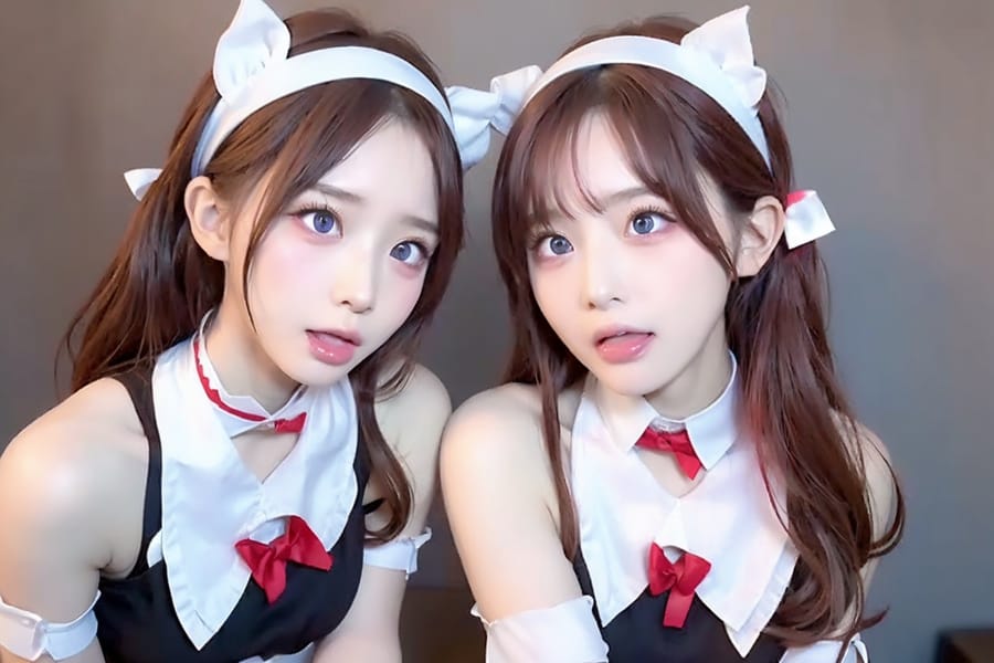 Tags: 21872187
<lora:mix4:0.64>, <lora:JapaneseDollLikeness_v15:0.51>, <lora:YaeMiko_Test:0.46>, maid cafe, stockings, (maid costume:1.11), choker, bowtie, headband, (pleated skirt:1.13), <lora:ahegao-x-v4:0.49>, ahegao face, pleasure, extremely detailed eyes, cute, (photorealistic:1.18), sexy lips, seductive smile, double eyelids, pale skin, perky breasts, textured skin, 4K, hyper realistic, delicate and beautiful girl, 1girl, (stunningly attractive:1.17), (dramatic:1.16)
Negative prompt: paintings, fat, (worst quality:2.01)
Steps: 32, Sampler: DPM++ 2M Karras, CFG scale: 5.33, Seed: 4028276809, Size: 768x512, Model hash: fc2511737a, Model: chilloutmix_NiPrunedFp32Fix, Seed resize from: -1x-1, Denoising strength: 0.4, Version: v1.2.1, Hires upscale: 2.0, Hires steps: 16, Hires upscaler: ESRGAN_4x