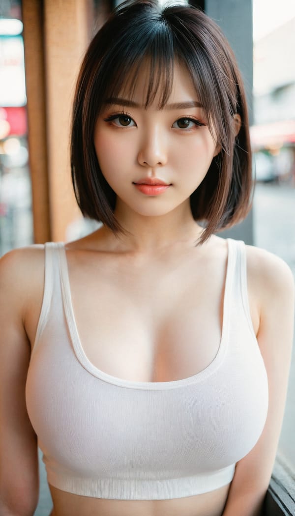 Tags: 21872187, SDXL
{"3": {"inputs": {"seed": 649493265774890, "steps": 64, "cfg": 7.08, "sampler_name": "dpmpp_2m", "scheduler": "karras", "denoise": 1.0, "model": ["27", 0], "positive": ["6", 0], "negative": ["7", 0], "latent_image": ["5", 0]}, "class_type": "KSampler"}, "4": {"inputs": {"ckpt_name": "juggernautxl.safetensors"}, "class_type": "CheckpointLoaderSimple"}, "5": {"inputs": {"width": 768, "height": 1344, "batch_size": 1}, "class_type": "EmptyLatentImage"}, "6": {"inputs": {"text": "20 year old girl, (japanese:1.00), (sexy lips:1.08), (beautiful eyes:1.05), (pale skin:1.07), (seductive facial expression:0.97), (blush:0.97), (seductive pose:0.95), (double eyelids:0.98), (temptress:1.07), (eyelashes:1.07), (slim:1.10), (idol:0.95), (detailed face:1.03), (cute:1.08), (in a seductive pose:1.12), (large perky breasts:0.95), (cleavage:1.13), (thigh gap:1.04), (white tanktop:1.05), busy street, (skin fuzz:1.00), (textured skin:1.06), (RAW:1.01), (film:1.01), (detailed skin:1.01), (candid cinema:1.04), (portra:1.05), (soft lighting:1.01), (natural looking skin:1.02)", "clip": ["27", 1]}, "class_type": "CLIPTextEncode"}, "7": {"inputs": {"text": "(distorted:1.13), (worst quality:1.13), (open mouth:1.06), (twisted:1.13), (watermark:1.10), (low resolution:1.05), (bad hands:1.09)", "clip": ["27", 1]}, "class_type": "CLIPTextEncode"}, "8": {"inputs": {"samples": ["3", 0], "vae": ["4", 2]}, "class_type": "VAEDecode"}, "25": {"inputs": {"lora_name": "nudify_xl.safetensors", "strength_model": 0.05, "strength_clip": 0.16, "model": ["4", 0], "clip": ["4", 1]}, "class_type": "LoraLoader"}, "26": {"inputs": {"lora_name": "shirtlift_SDXL_v2.safetensors", "strength_model": 0.14, "strength_clip": 0.13, "model": ["25", 0], "clip": ["25", 1]}, "class_type": "LoraLoader"}, "27": {"inputs": {"lora_name": "PerfectEyesXL.safetensors", "strength_model": 0.12, "strength_clip": 0.15, "model": ["26", 0], "clip": ["26", 1]}, "class_type": "LoraLoader"}, "30": {"inputs": {"model_name": "4x_NMKD-Superscale-SP_178000_G.pth"}, "class_type": "UpscaleModelLoader"}, "31": {"inputs": {"upscale_model": ["30", 0], "image": ["8", 0]}, "class_type": "ImageUpscaleWithModel"}, "32": {"inputs": {"upscale_method": "lanczos", "scale_by": 0.5, "image": ["31", 0]}, "class_type": "ImageScaleBy"}, "33": {"inputs": {"pixels": ["32", 0], "vae": ["4", 2]}, "class_type": "VAEEncode"}, "34": {"inputs": {"seed": 649493265774890, "steps": 64, "cfg": 7.08, "sampler_name": "dpmpp_2m", "scheduler": "karras", "denoise": 0.3, "model": ["27", 0], "positive": ["6", 0], "negative": ["7", 0], "latent_image": ["33", 0]}, "class_type": "KSampler"}, "36": {"inputs": {"samples": ["34", 0], "vae": ["4", 2]}, "class_type": "VAEDecode"}, "39": {"inputs": {"filename_prefix": "comfyapi-1716678800621", "images": ["36", 0]}, "class_type": "SaveImage"}}