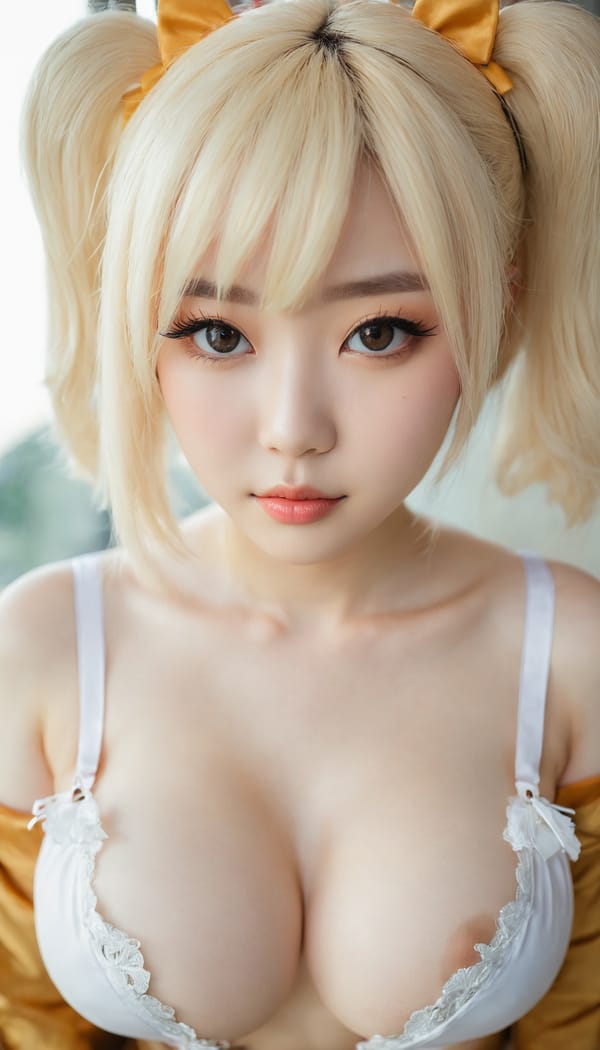 Tags: 21872187, SDXL
{"3": {"inputs": {"seed": 236040564522741, "steps": 64, "cfg": 5.08, "sampler_name": "dpmpp_2m", "scheduler": "karras", "denoise": 1.0, "model": ["27", 0], "positive": ["6", 0], "negative": ["7", 0], "latent_image": ["5", 0]}, "class_type": "KSampler"}, "4": {"inputs": {"ckpt_name": "juggernautxl.safetensors"}, "class_type": "CheckpointLoaderSimple"}, "5": {"inputs": {"width": 768, "height": 1344, "batch_size": 1}, "class_type": "EmptyLatentImage"}, "6": {"inputs": {"text": "22 year old girl, (irish:1.14), (chinese:1.05), (korean:0.99), (slim:0.95), (seductive facial expression:0.98), (eyelashes:1.02), (temptress:1.07), (pale skin:1.03), (seductive pose:1.04), (beautiful eyes:1.00), (sexy lips:1.14), (detailed face:1.03), (double eyelids:1.02), (cute:1.10), (blush:1.08), (idol:1.12), (in a seductive pose:1.02), (large perky breasts:1.12), (cleavage:1.02), (thigh gap:1.09), (in a cosplay:1.12) at comiket posing for camera, (candid cinema:1.08), (portra:1.07), (soft lighting:1.01), (RAW:1.05), (detailed skin:1.01), (natural looking skin:1.04), (textured skin:1.01), (film:1.06), (skin fuzz:1.05)", "clip": ["27", 1]}, "class_type": "CLIPTextEncode"}, "7": {"inputs": {"text": "(bad hands:1.13), (distorted:1.13), (open mouth:1.12), (twisted:1.09), (watermark:1.13), (worst quality:1.12), (low resolution:1.07)", "clip": ["27", 1]}, "class_type": "CLIPTextEncode"}, "8": {"inputs": {"samples": ["3", 0], "vae": ["4", 2]}, "class_type": "VAEDecode"}, "25": {"inputs": {"lora_name": "nudify_xl.safetensors", "strength_model": 0.12, "strength_clip": 0.1, "model": ["4", 0], "clip": ["4", 1]}, "class_type": "LoraLoader"}, "26": {"inputs": {"lora_name": "shirtlift_SDXL_v2.safetensors", "strength_model": 0.04, "strength_clip": 0.0, "model": ["25", 0], "clip": ["25", 1]}, "class_type": "LoraLoader"}, "27": {"inputs": {"lora_name": "PerfectEyesXL.safetensors", "strength_model": 0.04, "strength_clip": 0.15, "model": ["26", 0], "clip": ["26", 1]}, "class_type": "LoraLoader"}, "30": {"inputs": {"model_name": "4x_NMKD-Superscale-SP_178000_G.pth"}, "class_type": "UpscaleModelLoader"}, "31": {"inputs": {"upscale_model": ["30", 0], "image": ["8", 0]}, "class_type": "ImageUpscaleWithModel"}, "32": {"inputs": {"upscale_method": "lanczos", "scale_by": 0.5, "image": ["31", 0]}, "class_type": "ImageScaleBy"}, "33": {"inputs": {"pixels": ["32", 0], "vae": ["4", 2]}, "class_type": "VAEEncode"}, "34": {"inputs": {"seed": 236040564522741, "steps": 64, "cfg": 5.08, "sampler_name": "dpmpp_2m", "scheduler": "karras", "denoise": 0.3, "model": ["27", 0], "positive": ["6", 0], "negative": ["7", 0], "latent_image": ["33", 0]}, "class_type": "KSampler"}, "36": {"inputs": {"samples": ["34", 0], "vae": ["4", 2]}, "class_type": "VAEDecode"}, "39": {"inputs": {"filename_prefix": "comfyapi-1732659188676", "images": ["36", 0]}, "class_type": "SaveImage"}}