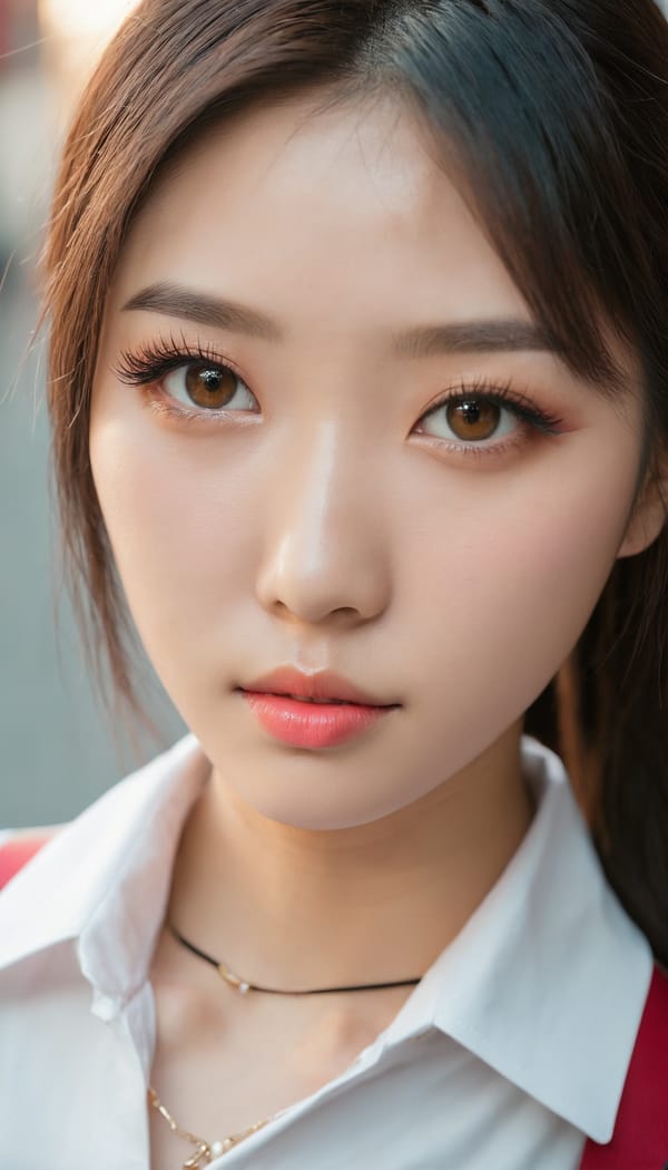 Tags: 21872187, SDXL
{"3": {"inputs": {"seed": 146734947909897, "steps": 32, "cfg": 5.66, "sampler_name": "dpmpp_2m", "scheduler": "karras", "denoise": 1.0, "model": ["27", 0], "positive": ["6", 0], "negative": ["7", 0], "latent_image": ["5", 0]}, "class_type": "KSampler"}, "4": {"inputs": {"ckpt_name": "juggernautxl.safetensors"}, "class_type": "CheckpointLoaderSimple"}, "5": {"inputs": {"width": 768, "height": 1344, "batch_size": 1}, "class_type": "EmptyLatentImage"}, "6": {"inputs": {"text": "23 year old girl, (ukrainian:0.95), (taiwanese:1.14), (chinese:0.98), (temptress:1.07), (seductive pose:1.05), (detailed face:1.14), (double eyelids:1.00), (idol:0.99), (beautiful eyes:1.12), (sexy lips:0.95), (blush:1.05), (eyelashes:1.07), (cute:1.01), (seductive facial expression:1.05), (in a seductive pose:1.14), (large perky breasts:0.98), (cleavage:0.98), (thigh gap:0.99), (school uniform:1.07), choker, busy street, (candid cinema:1.05), (film:1.06), (textured skin:1.03), (soft lighting:1.02), (portra:1.01), (skin fuzz:1.02), (detailed skin:1.08), (RAW:1.06), (natural looking skin:1.00)", "clip": ["27", 1]}, "class_type": "CLIPTextEncode"}, "7": {"inputs": {"text": "(watermark:1.11), (worst quality:1.10), (low resolution:1.12), (distorted:1.09), (twisted:1.12), (open mouth:1.13), (bad hands:1.14)", "clip": ["27", 1]}, "class_type": "CLIPTextEncode"}, "8": {"inputs": {"samples": ["3", 0], "vae": ["4", 2]}, "class_type": "VAEDecode"}, "25": {"inputs": {"lora_name": "nudify_xl.safetensors", "strength_model": 0.14, "strength_clip": 0.29, "model": ["4", 0], "clip": ["4", 1]}, "class_type": "LoraLoader"}, "26": {"inputs": {"lora_name": "shirtlift_SDXL_v2.safetensors", "strength_model": 0.02, "strength_clip": 0.0, "model": ["25", 0], "clip": ["25", 1]}, "class_type": "LoraLoader"}, "27": {"inputs": {"lora_name": "PerfectEyesXL.safetensors", "strength_model": 0.04, "strength_clip": 0.19, "model": ["26", 0], "clip": ["26", 1]}, "class_type": "LoraLoader"}, "30": {"inputs": {"model_name": "4x_NMKD-Superscale-SP_178000_G.pth"}, "class_type": "UpscaleModelLoader"}, "31": {"inputs": {"upscale_model": ["30", 0], "image": ["8", 0]}, "class_type": "ImageUpscaleWithModel"}, "32": {"inputs": {"upscale_method": "lanczos", "scale_by": 0.5, "image": ["31", 0]}, "class_type": "ImageScaleBy"}, "33": {"inputs": {"pixels": ["32", 0], "vae": ["4", 2]}, "class_type": "VAEEncode"}, "34": {"inputs": {"seed": 146734947909897, "steps": 32, "cfg": 5.66, "sampler_name": "dpmpp_2m", "scheduler": "karras", "denoise": 0.3, "model": ["27", 0], "positive": ["6", 0], "negative": ["7", 0], "latent_image": ["33", 0]}, "class_type": "KSampler"}, "36": {"inputs": {"samples": ["34", 0], "vae": ["4", 2]}, "class_type": "VAEDecode"}, "39": {"inputs": {"filename_prefix": "comfyapi-1723644330292", "images": ["36", 0]}, "class_type": "SaveImage"}}