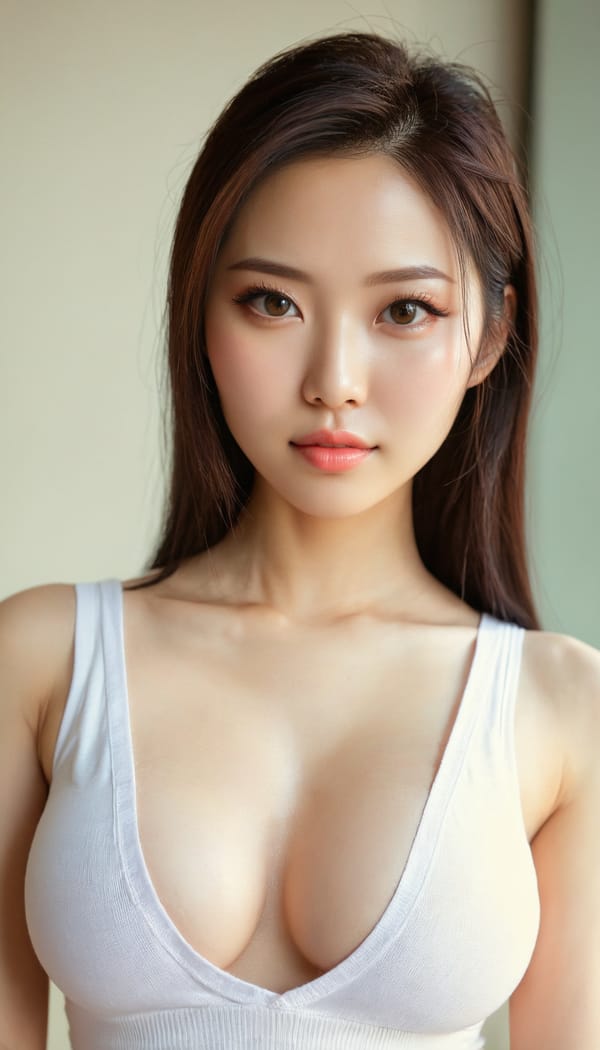 Tags: 21872187, SDXL
{"3": {"inputs": {"seed": 554042218209520, "steps": 32, "cfg": 6.75, "sampler_name": "dpmpp_2m", "scheduler": "karras", "denoise": 1.0, "model": ["27", 0], "positive": ["6", 0], "negative": ["7", 0], "latent_image": ["5", 0]}, "class_type": "KSampler"}, "4": {"inputs": {"ckpt_name": "juggernautxl.safetensors"}, "class_type": "CheckpointLoaderSimple"}, "5": {"inputs": {"width": 768, "height": 1344, "batch_size": 1}, "class_type": "EmptyLatentImage"}, "6": {"inputs": {"text": "28 year old girl, (taiwanese:1.03), (ukrainian:0.95), (idol:0.99), (sexy lips:1.12), (slim:1.04), (beautiful eyes:1.11), (cute:1.11), (double eyelids:1.09), (pale skin:0.99), (detailed face:1.06), (seductive pose:1.07), (eyelashes:1.07), (seductive facial expression:1.10), (blush:1.01), (temptress:0.97), (in a seductive pose:1.13), (large perky breasts:1.12), (cleavage:1.00), (thigh gap:1.00), (white tanktop:1.11), busy street, (portra:1.00), (film:1.06), (RAW:1.02), (natural looking skin:1.09), (soft lighting:1.04), (candid cinema:1.05), (skin fuzz:1.01), (detailed skin:1.07), (textured skin:1.08)", "clip": ["27", 1]}, "class_type": "CLIPTextEncode"}, "7": {"inputs": {"text": "(open mouth:1.12), (bad hands:1.07), (twisted:1.09), (watermark:1.05), (distorted:1.10), (low resolution:1.12), (worst quality:1.14)", "clip": ["27", 1]}, "class_type": "CLIPTextEncode"}, "8": {"inputs": {"samples": ["3", 0], "vae": ["4", 2]}, "class_type": "VAEDecode"}, "25": {"inputs": {"lora_name": "nudify_xl.safetensors", "strength_model": 0.19, "strength_clip": 0.12, "model": ["4", 0], "clip": ["4", 1]}, "class_type": "LoraLoader"}, "26": {"inputs": {"lora_name": "shirtlift_SDXL_v2.safetensors", "strength_model": 0.19, "strength_clip": 0.11, "model": ["25", 0], "clip": ["25", 1]}, "class_type": "LoraLoader"}, "27": {"inputs": {"lora_name": "PerfectEyesXL.safetensors", "strength_model": 0.13, "strength_clip": 0.08, "model": ["26", 0], "clip": ["26", 1]}, "class_type": "LoraLoader"}, "30": {"inputs": {"model_name": "4x_NMKD-Superscale-SP_178000_G.pth"}, "class_type": "UpscaleModelLoader"}, "31": {"inputs": {"upscale_model": ["30", 0], "image": ["8", 0]}, "class_type": "ImageUpscaleWithModel"}, "32": {"inputs": {"upscale_method": "lanczos", "scale_by": 0.5, "image": ["31", 0]}, "class_type": "ImageScaleBy"}, "33": {"inputs": {"pixels": ["32", 0], "vae": ["4", 2]}, "class_type": "VAEEncode"}, "34": {"inputs": {"seed": 554042218209520, "steps": 32, "cfg": 6.75, "sampler_name": "dpmpp_2m", "scheduler": "karras", "denoise": 0.3, "model": ["27", 0], "positive": ["6", 0], "negative": ["7", 0], "latent_image": ["33", 0]}, "class_type": "KSampler"}, "36": {"inputs": {"samples": ["34", 0], "vae": ["4", 2]}, "class_type": "VAEDecode"}, "39": {"inputs": {"filename_prefix": "comfyapi-1731812894969", "images": ["36", 0]}, "class_type": "SaveImage"}}