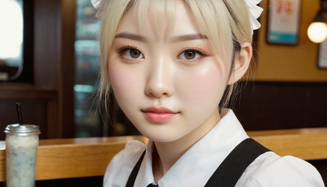 Tags: 21872187, SDXL
{"3": {"inputs": {"seed": 128445739164924, "steps": 64, "cfg": 6.95, "sampler_name": "dpmpp_2m", "scheduler": "karras", "denoise": 1.0, "model": ["27", 0], "positive": ["6", 0], "negative": ["7", 0], "latent_image": ["5", 0]}, "class_type": "KSampler"}, "4": {"inputs": {"ckpt_name": "juggernautxl.safetensors"}, "class_type": "CheckpointLoaderSimple"}, "5": {"inputs": {"width": 1344, "height": 768, "batch_size": 1}, "class_type": "EmptyLatentImage"}, "6": {"inputs": {"text": "19 year old girl, (japanese:1.10), (pale skin:1.13), (beautiful eyes:1.13), (eyelashes:0.95), (seductive facial expression:0.96), (double eyelids:1.06), (seductive pose:1.02), (idol:1.04), (detailed face:1.03), (slim:1.02), (temptress:0.97), (sexy lips:1.13), (cute:1.10), (blush:1.11), (perky ass:1.09), (exposed ass:1.07), (looking back:0.98), (sexy ass:0.97), (thigh gap:1.07), (a waitress in uniform:1.13) working at a restaurant, (candid cinema:1.07), (RAW:1.01), (skin fuzz:1.08), (film:1.05), (soft lighting:1.04), (textured skin:1.05), (portra:1.00), (detailed skin:1.00), (natural looking skin:1.03)", "clip": ["27", 1]}, "class_type": "CLIPTextEncode"}, "7": {"inputs": {"text": "(bad hands:1.06), (worst quality:1.10), (open mouth:1.10), (distorted:1.07), (low resolution:1.09), (watermark:1.07), (twisted:1.11)", "clip": ["27", 1]}, "class_type": "CLIPTextEncode"}, "8": {"inputs": {"samples": ["3", 0], "vae": ["4", 2]}, "class_type": "VAEDecode"}, "25": {"inputs": {"lora_name": "nudify_xl.safetensors", "strength_model": 0.08, "strength_clip": 0.03, "model": ["4", 0], "clip": ["4", 1]}, "class_type": "LoraLoader"}, "26": {"inputs": {"lora_name": "shirtlift_SDXL_v2.safetensors", "strength_model": 0.13, "strength_clip": 0.01, "model": ["25", 0], "clip": ["25", 1]}, "class_type": "LoraLoader"}, "27": {"inputs": {"lora_name": "PerfectEyesXL.safetensors", "strength_model": 0.03, "strength_clip": 0.02, "model": ["26", 0], "clip": ["26", 1]}, "class_type": "LoraLoader"}, "30": {"inputs": {"model_name": "4x_NMKD-Superscale-SP_178000_G.pth"}, "class_type": "UpscaleModelLoader"}, "31": {"inputs": {"upscale_model": ["30", 0], "image": ["8", 0]}, "class_type": "ImageUpscaleWithModel"}, "32": {"inputs": {"upscale_method": "lanczos", "scale_by": 0.5, "image": ["31", 0]}, "class_type": "ImageScaleBy"}, "33": {"inputs": {"pixels": ["32", 0], "vae": ["4", 2]}, "class_type": "VAEEncode"}, "34": {"inputs": {"seed": 128445739164924, "steps": 64, "cfg": 6.95, "sampler_name": "dpmpp_2m", "scheduler": "karras", "denoise": 0.3, "model": ["27", 0], "positive": ["6", 0], "negative": ["7", 0], "latent_image": ["33", 0]}, "class_type": "KSampler"}, "36": {"inputs": {"samples": ["34", 0], "vae": ["4", 2]}, "class_type": "VAEDecode"}, "39": {"inputs": {"filename_prefix": "comfyapi-1714411061783", "images": ["36", 0]}, "class_type": "SaveImage"}}