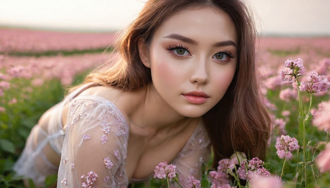 Tags: 21872187, SDXL
{"3": {"inputs": {"seed": 326190776791404, "steps": 32, "cfg": 6.83, "sampler_name": "dpmpp_2m", "scheduler": "karras", "denoise": 1.0, "model": ["27", 0], "positive": ["6", 0], "negative": ["7", 0], "latent_image": ["5", 0]}, "class_type": "KSampler"}, "4": {"inputs": {"ckpt_name": "juggernautxl.safetensors"}, "class_type": "CheckpointLoaderSimple"}, "5": {"inputs": {"width": 1344, "height": 768, "batch_size": 1}, "class_type": "EmptyLatentImage"}, "6": {"inputs": {"text": "26 year old girl, (irish:1.04), (slim:1.00), (sexy lips:1.14), (seductive facial expression:1.06), (idol:1.13), (eyelashes:1.11), (blush:0.98), (temptress:1.11), (cute:1.02), (detailed face:1.06), (beautiful eyes:1.06), (double eyelids:1.12), (in a seductive pose:1.10), (large perky breasts:0.99), (cleavage:0.96), (thigh gap:1.14), wearing (translucent clothes:0.97) on a flower field, (soft lighting:1.07), (skin fuzz:1.09), (RAW:1.02), (textured skin:1.08), (natural looking skin:1.02), (portra:1.02), (candid cinema:1.07), (detailed skin:1.01), (film:1.02)", "clip": ["27", 1]}, "class_type": "CLIPTextEncode"}, "7": {"inputs": {"text": "(low resolution:1.14), (watermark:1.13), (distorted:1.14), (bad hands:1.05), (open mouth:1.07), (worst quality:1.07), (twisted:1.11)", "clip": ["27", 1]}, "class_type": "CLIPTextEncode"}, "8": {"inputs": {"samples": ["3", 0], "vae": ["4", 2]}, "class_type": "VAEDecode"}, "25": {"inputs": {"lora_name": "nudify_xl.safetensors", "strength_model": 0.19, "strength_clip": 0.14, "model": ["4", 0], "clip": ["4", 1]}, "class_type": "LoraLoader"}, "26": {"inputs": {"lora_name": "shirtlift_SDXL_v2.safetensors", "strength_model": 0.0, "strength_clip": 0.0, "model": ["25", 0], "clip": ["25", 1]}, "class_type": "LoraLoader"}, "27": {"inputs": {"lora_name": "PerfectEyesXL.safetensors", "strength_model": 0.1, "strength_clip": 0.18, "model": ["26", 0], "clip": ["26", 1]}, "class_type": "LoraLoader"}, "30": {"inputs": {"model_name": "4x_NMKD-Superscale-SP_178000_G.pth"}, "class_type": "UpscaleModelLoader"}, "31": {"inputs": {"upscale_model": ["30", 0], "image": ["8", 0]}, "class_type": "ImageUpscaleWithModel"}, "32": {"inputs": {"upscale_method": "lanczos", "scale_by": 0.5, "image": ["31", 0]}, "class_type": "ImageScaleBy"}, "33": {"inputs": {"pixels": ["32", 0], "vae": ["4", 2]}, "class_type": "VAEEncode"}, "34": {"inputs": {"seed": 326190776791404, "steps": 32, "cfg": 6.83, "sampler_name": "dpmpp_2m", "scheduler": "karras", "denoise": 0.3, "model": ["27", 0], "positive": ["6", 0], "negative": ["7", 0], "latent_image": ["33", 0]}, "class_type": "KSampler"}, "36": {"inputs": {"samples": ["34", 0], "vae": ["4", 2]}, "class_type": "VAEDecode"}, "39": {"inputs": {"filename_prefix": "comfyapi-1713448926291", "images": ["36", 0]}, "class_type": "SaveImage"}}