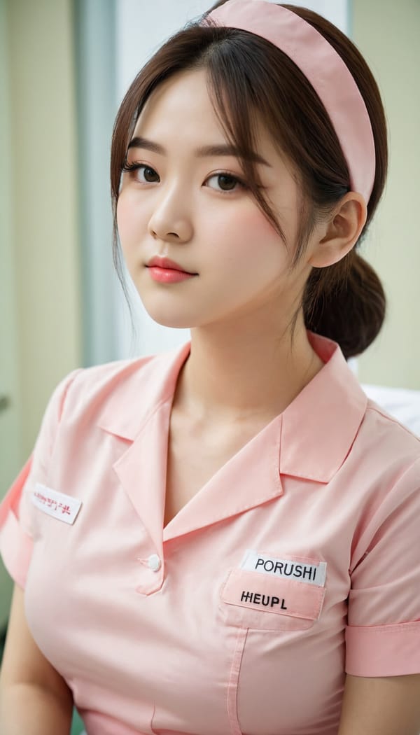 Tags: 21872187, SDXL
{"3": {"inputs": {"seed": 415674828657015, "steps": 64, "cfg": 6.93, "sampler_name": "dpmpp_2m", "scheduler": "karras", "denoise": 1.0, "model": ["27", 0], "positive": ["6", 0], "negative": ["7", 0], "latent_image": ["5", 0]}, "class_type": "KSampler"}, "4": {"inputs": {"ckpt_name": "juggernautXL_v8Rundiffusion.safetensors"}, "class_type": "CheckpointLoaderSimple"}, "5": {"inputs": {"width": 768, "height": 1344, "batch_size": 1}, "class_type": "EmptyLatentImage"}, "6": {"inputs": {"text": "19 year old girl, (korean:1.02), (sexy lips:1.07), (blush:1.05), (cute:0.95), (temptress:0.98), (seductive facial expression:0.98), (double eyelids:0.95), (beautiful eyes:1.12), (slim:1.00), (eyelashes:1.06), (detailed face:0.97), (pale skin:1.05), (idol:1.00), (seductive pose:1.06), (in a seductive pose:0.97), (large perky breasts:1.05), (cleavage:0.98), (thigh gap:1.02), (nurse in uniform:1.09) working in a hospital ward, (film:1.02), (RAW:1.02), (textured skin:1.05), (soft lighting:1.03), (detailed skin:1.00), (candid cinema:1.03), (skin fuzz:1.01), (portra:1.00), (natural looking skin:1.01)", "clip": ["27", 1]}, "class_type": "CLIPTextEncode"}, "7": {"inputs": {"text": "(low resolution:1.08), (twisted:1.14), (distorted:1.11), (bad hands:1.10), (worst quality:1.05), (open mouth:1.14), (watermark:1.11)", "clip": ["27", 1]}, "class_type": "CLIPTextEncode"}, "8": {"inputs": {"samples": ["3", 0], "vae": ["4", 2]}, "class_type": "VAEDecode"}, "25": {"inputs": {"lora_name": "nudify_xl.safetensors", "strength_model": 0.24, "strength_clip": 0.21, "model": ["4", 0], "clip": ["4", 1]}, "class_type": "LoraLoader"}, "26": {"inputs": {"lora_name": "shirtlift_SDXL_v2.safetensors", "strength_model": 0.01, "strength_clip": 0.09, "model": ["25", 0], "clip": ["25", 1]}, "class_type": "LoraLoader"}, "27": {"inputs": {"lora_name": "PerfectEyesXL.safetensors", "strength_model": 0.08, "strength_clip": 0.17, "model": ["26", 0], "clip": ["26", 1]}, "class_type": "LoraLoader"}, "30": {"inputs": {"model_name": "4x_NMKD-Superscale-SP_178000_G.pth"}, "class_type": "UpscaleModelLoader"}, "31": {"inputs": {"upscale_model": ["30", 0], "image": ["8", 0]}, "class_type": "ImageUpscaleWithModel"}, "32": {"inputs": {"upscale_method": "lanczos", "scale_by": 0.5, "image": ["31", 0]}, "class_type": "ImageScaleBy"}, "33": {"inputs": {"pixels": ["32", 0], "vae": ["4", 2]}, "class_type": "VAEEncode"}, "34": {"inputs": {"seed": 415674828657015, "steps": 64, "cfg": 6.93, "sampler_name": "dpmpp_2m", "scheduler": "karras", "denoise": 0.3, "model": ["27", 0], "positive": ["6", 0], "negative": ["7", 0], "latent_image": ["33", 0]}, "class_type": "KSampler"}, "36": {"inputs": {"samples": ["34", 0], "vae": ["4", 2]}, "class_type": "VAEDecode"}, "39": {"inputs": {"filename_prefix": "comfyapi-1708024096517", "images": ["36", 0]}, "class_type": "SaveImage"}}