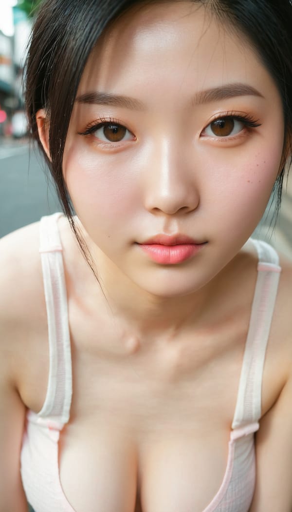 Tags: 21872187, SDXL
{"3": {"inputs": {"seed": 964490771254782, "steps": 64, "cfg": 7.95, "sampler_name": "dpmpp_2m", "scheduler": "karras", "denoise": 1.0, "model": ["27", 0], "positive": ["6", 0], "negative": ["7", 0], "latent_image": ["5", 0]}, "class_type": "KSampler"}, "4": {"inputs": {"ckpt_name": "juggernautxl.safetensors"}, "class_type": "CheckpointLoaderSimple"}, "5": {"inputs": {"width": 768, "height": 1344, "batch_size": 1}, "class_type": "EmptyLatentImage"}, "6": {"inputs": {"text": "20 year old girl, (taiwanese:1.03), (pale skin:1.01), (blush:1.14), (idol:1.00), (seductive facial expression:1.10), (double eyelids:0.99), (eyelashes:1.01), (cute:1.08), (detailed face:0.98), (beautiful eyes:1.08), (temptress:0.99), (sexy lips:1.09), (perky ass:0.99), (exposed ass:1.06), (looking back:1.11), (sexy ass:1.13), (thigh gap:1.09), (white tanktop:1.03), busy street, (soft lighting:1.05), (portra:1.05), (textured skin:1.07), (RAW:1.06), (skin fuzz:1.02), (detailed skin:1.01), (natural looking skin:1.02), (film:1.02), (candid cinema:1.02)", "clip": ["27", 1]}, "class_type": "CLIPTextEncode"}, "7": {"inputs": {"text": "(twisted:1.13), (open mouth:1.09), (watermark:1.06), (bad hands:1.10), (worst quality:1.12), (distorted:1.05), (low resolution:1.12)", "clip": ["27", 1]}, "class_type": "CLIPTextEncode"}, "8": {"inputs": {"samples": ["3", 0], "vae": ["4", 2]}, "class_type": "VAEDecode"}, "25": {"inputs": {"lora_name": "nudify_xl.safetensors", "strength_model": 0.11, "strength_clip": 0.12, "model": ["4", 0], "clip": ["4", 1]}, "class_type": "LoraLoader"}, "26": {"inputs": {"lora_name": "shirtlift_SDXL_v2.safetensors", "strength_model": 0.06, "strength_clip": 0.05, "model": ["25", 0], "clip": ["25", 1]}, "class_type": "LoraLoader"}, "27": {"inputs": {"lora_name": "PerfectEyesXL.safetensors", "strength_model": 0.17, "strength_clip": 0.17, "model": ["26", 0], "clip": ["26", 1]}, "class_type": "LoraLoader"}, "30": {"inputs": {"model_name": "4x_NMKD-Superscale-SP_178000_G.pth"}, "class_type": "UpscaleModelLoader"}, "31": {"inputs": {"upscale_model": ["30", 0], "image": ["8", 0]}, "class_type": "ImageUpscaleWithModel"}, "32": {"inputs": {"upscale_method": "lanczos", "scale_by": 0.5, "image": ["31", 0]}, "class_type": "ImageScaleBy"}, "33": {"inputs": {"pixels": ["32", 0], "vae": ["4", 2]}, "class_type": "VAEEncode"}, "34": {"inputs": {"seed": 964490771254782, "steps": 64, "cfg": 7.95, "sampler_name": "dpmpp_2m", "scheduler": "karras", "denoise": 0.3, "model": ["27", 0], "positive": ["6", 0], "negative": ["7", 0], "latent_image": ["33", 0]}, "class_type": "KSampler"}, "36": {"inputs": {"samples": ["34", 0], "vae": ["4", 2]}, "class_type": "VAEDecode"}, "39": {"inputs": {"filename_prefix": "comfyapi-1726380506738", "images": ["36", 0]}, "class_type": "SaveImage"}}