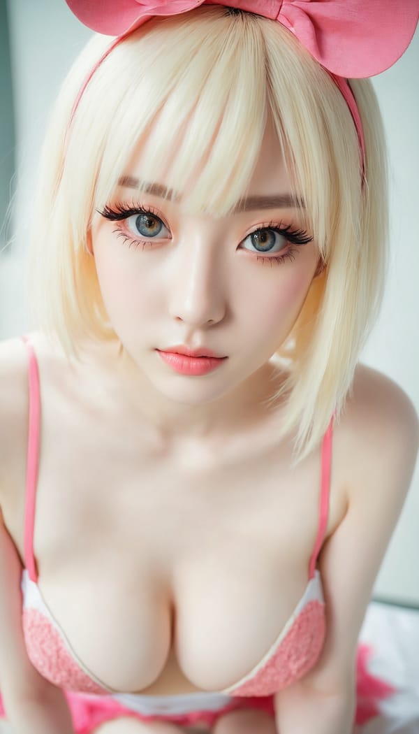 Tags: 21872187, SDXL
{"3": {"inputs": {"seed": 929868627991152, "steps": 32, "cfg": 5.27, "sampler_name": "dpmpp_2m", "scheduler": "karras", "denoise": 1.0, "model": ["27", 0], "positive": ["6", 0], "negative": ["7", 0], "latent_image": ["5", 0]}, "class_type": "KSampler"}, "4": {"inputs": {"ckpt_name": "juggernautxl.safetensors"}, "class_type": "CheckpointLoaderSimple"}, "5": {"inputs": {"width": 768, "height": 1344, "batch_size": 1}, "class_type": "EmptyLatentImage"}, "6": {"inputs": {"text": "22 year old girl, (seductive facial expression:1.12), (seductive pose:0.98), (sexy lips:1.02), (pale skin:1.06), (beautiful eyes:1.13), (slim:1.01), (detailed face:1.07), (idol:1.01), (double eyelids:1.09), (blush:1.03), (eyelashes:1.10), (temptress:1.04), (cute:0.98), (on all fours:1.03), (spreading ass cheeks:0.96), (from behind:1.05), (backboob:1.09), (in a cosplay:0.99) at comiket posing for camera, (skin fuzz:1.05), (portra:1.02), (RAW:1.09), (candid cinema:1.08), (textured skin:1.01), (natural looking skin:1.02), (soft lighting:1.07), (detailed skin:1.02), (film:1.09)", "clip": ["27", 1]}, "class_type": "CLIPTextEncode"}, "7": {"inputs": {"text": "(watermark:1.12), (twisted:1.06), (distorted:1.05), (bad hands:1.13), (open mouth:1.14), (worst quality:1.10), (low resolution:1.10)", "clip": ["27", 1]}, "class_type": "CLIPTextEncode"}, "8": {"inputs": {"samples": ["3", 0], "vae": ["4", 2]}, "class_type": "VAEDecode"}, "25": {"inputs": {"lora_name": "nudify_xl.safetensors", "strength_model": 0.04, "strength_clip": 0.38, "model": ["4", 0], "clip": ["4", 1]}, "class_type": "LoraLoader"}, "26": {"inputs": {"lora_name": "shirtlift_SDXL_v2.safetensors", "strength_model": 0.04, "strength_clip": 0.18, "model": ["25", 0], "clip": ["25", 1]}, "class_type": "LoraLoader"}, "27": {"inputs": {"lora_name": "PerfectEyesXL.safetensors", "strength_model": 0.05, "strength_clip": 0.06, "model": ["26", 0], "clip": ["26", 1]}, "class_type": "LoraLoader"}, "30": {"inputs": {"model_name": "4x_NMKD-Superscale-SP_178000_G.pth"}, "class_type": "UpscaleModelLoader"}, "31": {"inputs": {"upscale_model": ["30", 0], "image": ["8", 0]}, "class_type": "ImageUpscaleWithModel"}, "32": {"inputs": {"upscale_method": "lanczos", "scale_by": 0.5, "image": ["31", 0]}, "class_type": "ImageScaleBy"}, "33": {"inputs": {"pixels": ["32", 0], "vae": ["4", 2]}, "class_type": "VAEEncode"}, "34": {"inputs": {"seed": 929868627991152, "steps": 32, "cfg": 5.27, "sampler_name": "dpmpp_2m", "scheduler": "karras", "denoise": 0.3, "model": ["27", 0], "positive": ["6", 0], "negative": ["7", 0], "latent_image": ["33", 0]}, "class_type": "KSampler"}, "36": {"inputs": {"samples": ["34", 0], "vae": ["4", 2]}, "class_type": "VAEDecode"}, "39": {"inputs": {"filename_prefix": "comfyapi-1732975520645", "images": ["36", 0]}, "class_type": "SaveImage"}}