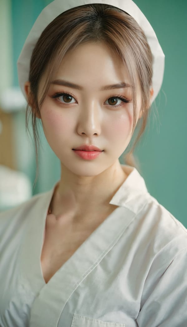 Tags: 21872187, SDXL
{"3": {"inputs": {"seed": 307194460574009, "steps": 32, "cfg": 5.91, "sampler_name": "dpmpp_2m", "scheduler": "karras", "denoise": 1.0, "model": ["27", 0], "positive": ["6", 0], "negative": ["7", 0], "latent_image": ["5", 0]}, "class_type": "KSampler"}, "4": {"inputs": {"ckpt_name": "juggernautxl.safetensors"}, "class_type": "CheckpointLoaderSimple"}, "5": {"inputs": {"width": 768, "height": 1344, "batch_size": 1}, "class_type": "EmptyLatentImage"}, "6": {"inputs": {"text": "24 year old girl, (japanese:1.03), (ukrainian:1.05), (sexy lips:1.03), (blush:0.96), (beautiful eyes:1.04), (idol:0.97), (seductive pose:1.14), (slim:1.01), (temptress:1.11), (double eyelids:0.96), (seductive facial expression:1.08), (pale skin:1.04), (detailed face:0.99), (on all fours:0.97), (spreading ass cheeks:1.13), (from behind:0.96), (backboob:0.95), (nurse in uniform:1.02) working in a hospital ward, (detailed skin:1.03), (skin fuzz:1.06), (candid cinema:1.04), (textured skin:1.03), (soft lighting:1.00), (portra:1.08), (RAW:1.08), (film:1.07)", "clip": ["27", 1]}, "class_type": "CLIPTextEncode"}, "7": {"inputs": {"text": "(bad hands:1.12), (watermark:1.14), (twisted:1.13), (distorted:1.11), (low resolution:1.09), (open mouth:1.09), (worst quality:1.11)", "clip": ["27", 1]}, "class_type": "CLIPTextEncode"}, "8": {"inputs": {"samples": ["3", 0], "vae": ["4", 2]}, "class_type": "VAEDecode"}, "25": {"inputs": {"lora_name": "nudify_xl.safetensors", "strength_model": 0.28, "strength_clip": 0.03, "model": ["4", 0], "clip": ["4", 1]}, "class_type": "LoraLoader"}, "26": {"inputs": {"lora_name": "shirtlift_SDXL_v2.safetensors", "strength_model": 0.06, "strength_clip": 0.07, "model": ["25", 0], "clip": ["25", 1]}, "class_type": "LoraLoader"}, "27": {"inputs": {"lora_name": "PerfectEyesXL.safetensors", "strength_model": 0.14, "strength_clip": 0.13, "model": ["26", 0], "clip": ["26", 1]}, "class_type": "LoraLoader"}, "30": {"inputs": {"model_name": "4x_NMKD-Superscale-SP_178000_G.pth"}, "class_type": "UpscaleModelLoader"}, "31": {"inputs": {"upscale_model": ["30", 0], "image": ["8", 0]}, "class_type": "ImageUpscaleWithModel"}, "32": {"inputs": {"upscale_method": "lanczos", "scale_by": 0.5, "image": ["31", 0]}, "class_type": "ImageScaleBy"}, "33": {"inputs": {"pixels": ["32", 0], "vae": ["4", 2]}, "class_type": "VAEEncode"}, "34": {"inputs": {"seed": 307194460574009, "steps": 32, "cfg": 5.91, "sampler_name": "dpmpp_2m", "scheduler": "karras", "denoise": 0.3, "model": ["27", 0], "positive": ["6", 0], "negative": ["7", 0], "latent_image": ["33", 0]}, "class_type": "KSampler"}, "36": {"inputs": {"samples": ["34", 0], "vae": ["4", 2]}, "class_type": "VAEDecode"}, "39": {"inputs": {"filename_prefix": "comfyapi-1716045660126", "images": ["36", 0]}, "class_type": "SaveImage"}}