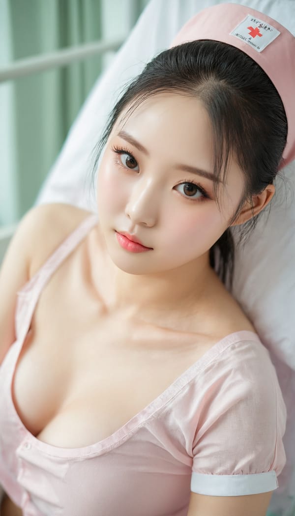 Tags: 21872187, SDXL
{"3": {"inputs": {"seed": 716528646272454, "steps": 64, "cfg": 5.78, "sampler_name": "dpmpp_2m", "scheduler": "karras", "denoise": 1.0, "model": ["27", 0], "positive": ["6", 0], "negative": ["7", 0], "latent_image": ["5", 0]}, "class_type": "KSampler"}, "4": {"inputs": {"ckpt_name": "juggernautxl.safetensors"}, "class_type": "CheckpointLoaderSimple"}, "5": {"inputs": {"width": 768, "height": 1344, "batch_size": 1}, "class_type": "EmptyLatentImage"}, "6": {"inputs": {"text": "22 year old girl, (chinese:1.09), (eyelashes:1.05), (slim:1.06), (detailed face:0.95), (seductive facial expression:1.04), (blush:1.07), (cute:1.08), (idol:1.09), (seductive pose:1.02), (pale skin:1.05), (beautiful eyes:1.03), (double eyelids:0.95), (sexy lips:0.97), (temptress:1.12), (in a seductive pose:1.14), (large perky breasts:0.95), (cleavage:1.03), (thigh gap:1.08), (nurse in uniform:1.02) working in a hospital ward, (soft lighting:1.07), (natural looking skin:1.09), (portra:1.06), (RAW:1.06), (film:1.09), (candid cinema:1.05), (skin fuzz:1.04), (detailed skin:1.01), (textured skin:1.01)", "clip": ["27", 1]}, "class_type": "CLIPTextEncode"}, "7": {"inputs": {"text": "(watermark:1.05), (bad hands:1.11), (open mouth:1.14), (twisted:1.13), (low resolution:1.10), (worst quality:1.08), (distorted:1.09)", "clip": ["27", 1]}, "class_type": "CLIPTextEncode"}, "8": {"inputs": {"samples": ["3", 0], "vae": ["4", 2]}, "class_type": "VAEDecode"}, "25": {"inputs": {"lora_name": "nudify_xl.safetensors", "strength_model": 0.17, "strength_clip": 0.31, "model": ["4", 0], "clip": ["4", 1]}, "class_type": "LoraLoader"}, "26": {"inputs": {"lora_name": "shirtlift_SDXL_v2.safetensors", "strength_model": 0.11, "strength_clip": 0.07, "model": ["25", 0], "clip": ["25", 1]}, "class_type": "LoraLoader"}, "27": {"inputs": {"lora_name": "PerfectEyesXL.safetensors", "strength_model": 0.08, "strength_clip": 0.07, "model": ["26", 0], "clip": ["26", 1]}, "class_type": "LoraLoader"}, "30": {"inputs": {"model_name": "4x_NMKD-Superscale-SP_178000_G.pth"}, "class_type": "UpscaleModelLoader"}, "31": {"inputs": {"upscale_model": ["30", 0], "image": ["8", 0]}, "class_type": "ImageUpscaleWithModel"}, "32": {"inputs": {"upscale_method": "lanczos", "scale_by": 0.5, "image": ["31", 0]}, "class_type": "ImageScaleBy"}, "33": {"inputs": {"pixels": ["32", 0], "vae": ["4", 2]}, "class_type": "VAEEncode"}, "34": {"inputs": {"seed": 716528646272454, "steps": 64, "cfg": 5.78, "sampler_name": "dpmpp_2m", "scheduler": "karras", "denoise": 0.3, "model": ["27", 0], "positive": ["6", 0], "negative": ["7", 0], "latent_image": ["33", 0]}, "class_type": "KSampler"}, "36": {"inputs": {"samples": ["34", 0], "vae": ["4", 2]}, "class_type": "VAEDecode"}, "39": {"inputs": {"filename_prefix": "comfyapi-1725168078483", "images": ["36", 0]}, "class_type": "SaveImage"}}