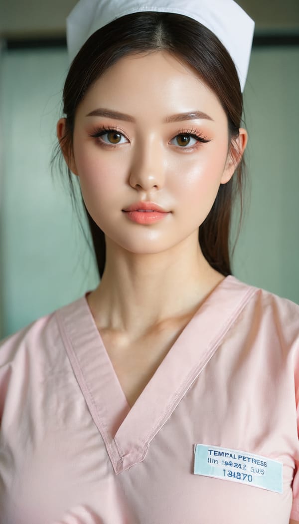 Tags: 21872187, SDXL
{"3": {"inputs": {"seed": 146005459438729, "steps": 64, "cfg": 7.39, "sampler_name": "dpmpp_2m", "scheduler": "karras", "denoise": 1.0, "model": ["27", 0], "positive": ["6", 0], "negative": ["7", 0], "latent_image": ["5", 0]}, "class_type": "KSampler"}, "4": {"inputs": {"ckpt_name": "juggernautxl.safetensors"}, "class_type": "CheckpointLoaderSimple"}, "5": {"inputs": {"width": 768, "height": 1344, "batch_size": 1}, "class_type": "EmptyLatentImage"}, "6": {"inputs": {"text": "24 year old girl, (sexy lips:1.10), (eyelashes:1.09), (cute:1.13), (seductive facial expression:0.95), (double eyelids:0.96), (temptress:1.14), (slim:1.10), (detailed face:0.97), (pale skin:1.00), (seductive pose:1.07), (blush:1.06), (idol:0.95), (beautiful eyes:1.14), (in a seductive pose:1.01), (large perky breasts:1.12), (cleavage:0.96), (thigh gap:1.06), (nurse in uniform:1.06) working in a hospital ward, (film:1.07), (natural looking skin:1.01), (RAW:1.04), (detailed skin:1.09), (soft lighting:1.06), (textured skin:1.04), (portra:1.03), (candid cinema:1.06), (skin fuzz:1.01)", "clip": ["27", 1]}, "class_type": "CLIPTextEncode"}, "7": {"inputs": {"text": "(low resolution:1.12), (open mouth:1.12), (watermark:1.07), (worst quality:1.09), (distorted:1.07), (twisted:1.06), (bad hands:1.08)", "clip": ["27", 1]}, "class_type": "CLIPTextEncode"}, "8": {"inputs": {"samples": ["3", 0], "vae": ["4", 2]}, "class_type": "VAEDecode"}, "25": {"inputs": {"lora_name": "nudify_xl.safetensors", "strength_model": 0.17, "strength_clip": 0.04, "model": ["4", 0], "clip": ["4", 1]}, "class_type": "LoraLoader"}, "26": {"inputs": {"lora_name": "shirtlift_SDXL_v2.safetensors", "strength_model": 0.11, "strength_clip": 0.14, "model": ["25", 0], "clip": ["25", 1]}, "class_type": "LoraLoader"}, "27": {"inputs": {"lora_name": "PerfectEyesXL.safetensors", "strength_model": 0.16, "strength_clip": 0.09, "model": ["26", 0], "clip": ["26", 1]}, "class_type": "LoraLoader"}, "30": {"inputs": {"model_name": "4x_NMKD-Superscale-SP_178000_G.pth"}, "class_type": "UpscaleModelLoader"}, "31": {"inputs": {"upscale_model": ["30", 0], "image": ["8", 0]}, "class_type": "ImageUpscaleWithModel"}, "32": {"inputs": {"upscale_method": "lanczos", "scale_by": 0.5, "image": ["31", 0]}, "class_type": "ImageScaleBy"}, "33": {"inputs": {"pixels": ["32", 0], "vae": ["4", 2]}, "class_type": "VAEEncode"}, "34": {"inputs": {"seed": 146005459438729, "steps": 64, "cfg": 7.39, "sampler_name": "dpmpp_2m", "scheduler": "karras", "denoise": 0.3, "model": ["27", 0], "positive": ["6", 0], "negative": ["7", 0], "latent_image": ["33", 0]}, "class_type": "KSampler"}, "36": {"inputs": {"samples": ["34", 0], "vae": ["4", 2]}, "class_type": "VAEDecode"}, "39": {"inputs": {"filename_prefix": "comfyapi-1734405569598", "images": ["36", 0]}, "class_type": "SaveImage"}}