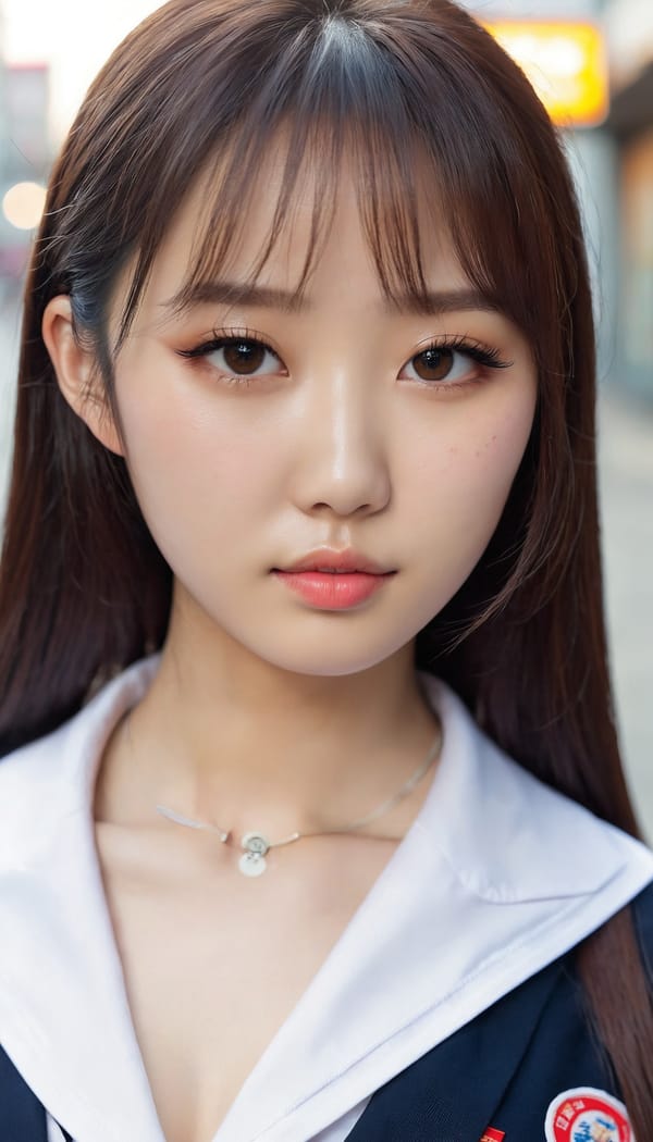 Tags: 21872187, SDXL
{"3": {"inputs": {"seed": 689487760528260, "steps": 64, "cfg": 7.71, "sampler_name": "dpmpp_2m", "scheduler": "karras", "denoise": 1.0, "model": ["27", 0], "positive": ["6", 0], "negative": ["7", 0], "latent_image": ["5", 0]}, "class_type": "KSampler"}, "4": {"inputs": {"ckpt_name": "juggernautxl.safetensors"}, "class_type": "CheckpointLoaderSimple"}, "5": {"inputs": {"width": 768, "height": 1344, "batch_size": 1}, "class_type": "EmptyLatentImage"}, "6": {"inputs": {"text": "27 year old girl, (korean:0.97), (russian:1.07), (chinese:1.14), (idol:1.11), (cute:0.95), (sexy lips:0.99), (seductive facial expression:1.03), (eyelashes:0.96), (double eyelids:1.08), (seductive pose:0.96), (slim:1.08), (pale skin:1.08), (detailed face:0.95), (temptress:1.08), (beautiful eyes:1.12), (in a seductive pose:1.07), (large perky breasts:0.95), (cleavage:1.01), (thigh gap:0.97), (school uniform:1.06), choker, busy street, (textured skin:1.06), (RAW:1.01), (detailed skin:1.08), (film:1.05), (natural looking skin:1.00), (soft lighting:1.02), (portra:1.00), (skin fuzz:1.02), (candid cinema:1.03)", "clip": ["27", 1]}, "class_type": "CLIPTextEncode"}, "7": {"inputs": {"text": "(low resolution:1.05), (twisted:1.09), (worst quality:1.13), (bad hands:1.10), (distorted:1.13), (watermark:1.10), (open mouth:1.08)", "clip": ["27", 1]}, "class_type": "CLIPTextEncode"}, "8": {"inputs": {"samples": ["3", 0], "vae": ["4", 2]}, "class_type": "VAEDecode"}, "25": {"inputs": {"lora_name": "nudify_xl.safetensors", "strength_model": 0.06, "strength_clip": 0.39, "model": ["4", 0], "clip": ["4", 1]}, "class_type": "LoraLoader"}, "26": {"inputs": {"lora_name": "shirtlift_SDXL_v2.safetensors", "strength_model": 0.11, "strength_clip": 0.0, "model": ["25", 0], "clip": ["25", 1]}, "class_type": "LoraLoader"}, "27": {"inputs": {"lora_name": "PerfectEyesXL.safetensors", "strength_model": 0.02, "strength_clip": 0.01, "model": ["26", 0], "clip": ["26", 1]}, "class_type": "LoraLoader"}, "30": {"inputs": {"model_name": "4x_NMKD-Superscale-SP_178000_G.pth"}, "class_type": "UpscaleModelLoader"}, "31": {"inputs": {"upscale_model": ["30", 0], "image": ["8", 0]}, "class_type": "ImageUpscaleWithModel"}, "32": {"inputs": {"upscale_method": "lanczos", "scale_by": 0.5, "image": ["31", 0]}, "class_type": "ImageScaleBy"}, "33": {"inputs": {"pixels": ["32", 0], "vae": ["4", 2]}, "class_type": "VAEEncode"}, "34": {"inputs": {"seed": 689487760528260, "steps": 64, "cfg": 7.71, "sampler_name": "dpmpp_2m", "scheduler": "karras", "denoise": 0.3, "model": ["27", 0], "positive": ["6", 0], "negative": ["7", 0], "latent_image": ["33", 0]}, "class_type": "KSampler"}, "36": {"inputs": {"samples": ["34", 0], "vae": ["4", 2]}, "class_type": "VAEDecode"}, "39": {"inputs": {"filename_prefix": "comfyapi-1724029953687", "images": ["36", 0]}, "class_type": "SaveImage"}}