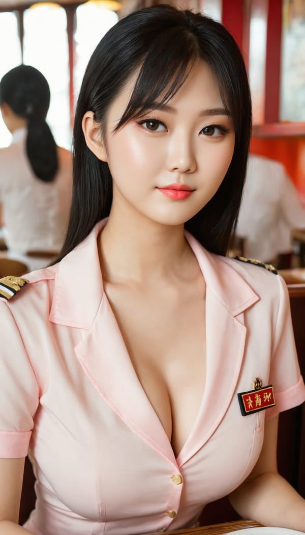 Tags: 21872187, SDXL
{"3": {"inputs": {"seed": 146720654282923, "steps": 32, "cfg": 5.4, "sampler_name": "dpmpp_2m", "scheduler": "karras", "denoise": 1.0, "model": ["27", 0], "positive": ["6", 0], "negative": ["7", 0], "latent_image": ["5", 0]}, "class_type": "KSampler"}, "4": {"inputs": {"ckpt_name": "juggernautXL_v8Rundiffusion.safetensors"}, "class_type": "CheckpointLoaderSimple"}, "5": {"inputs": {"width": 768, "height": 1344, "batch_size": 1}, "class_type": "EmptyLatentImage"}, "6": {"inputs": {"text": "26 year old girl, (taiwanese:1.02), (chinese:1.05), (ukrainian:1.01), (blush:1.01), (sexy lips:1.01), (seductive pose:1.07), (beautiful eyes:1.03), (eyelashes:0.95), (pale skin:1.08), (cute:1.03), (detailed face:1.07), (temptress:1.07), (double eyelids:0.97), (idol:1.14), (seductive facial expression:0.98), (slim:1.02), (in a seductive pose:1.03), (large perky breasts:1.05), (cleavage:1.04), (thigh gap:1.01), (a waitress in uniform:1.12) working at a restaurant, (portra:1.00), (film:1.07), (natural looking skin:1.05), (soft lighting:1.09), (RAW:1.01), (skin fuzz:1.02), (textured skin:1.02), (detailed skin:1.07), (candid cinema:1.07)", "clip": ["27", 1]}, "class_type": "CLIPTextEncode"}, "7": {"inputs": {"text": "(watermark:1.12), (worst quality:1.07), (distorted:1.06), (low resolution:1.07), (twisted:1.06), (bad hands:1.14), (open mouth:1.13)", "clip": ["27", 1]}, "class_type": "CLIPTextEncode"}, "8": {"inputs": {"samples": ["3", 0], "vae": ["4", 2]}, "class_type": "VAEDecode"}, "25": {"inputs": {"lora_name": "nudify_xl.safetensors", "strength_model": 0.27, "strength_clip": 0.03, "model": ["4", 0], "clip": ["4", 1]}, "class_type": "LoraLoader"}, "26": {"inputs": {"lora_name": "shirtlift_SDXL_v2.safetensors", "strength_model": 0.0, "strength_clip": 0.17, "model": ["25", 0], "clip": ["25", 1]}, "class_type": "LoraLoader"}, "27": {"inputs": {"lora_name": "PerfectEyesXL.safetensors", "strength_model": 0.12, "strength_clip": 0.01, "model": ["26", 0], "clip": ["26", 1]}, "class_type": "LoraLoader"}, "30": {"inputs": {"model_name": "4x_NMKD-Superscale-SP_178000_G.pth"}, "class_type": "UpscaleModelLoader"}, "31": {"inputs": {"upscale_model": ["30", 0], "image": ["8", 0]}, "class_type": "ImageUpscaleWithModel"}, "32": {"inputs": {"upscale_method": "lanczos", "scale_by": 0.5, "image": ["31", 0]}, "class_type": "ImageScaleBy"}, "33": {"inputs": {"pixels": ["32", 0], "vae": ["4", 2]}, "class_type": "VAEEncode"}, "34": {"inputs": {"seed": 146720654282923, "steps": 32, "cfg": 5.4, "sampler_name": "dpmpp_2m", "scheduler": "karras", "denoise": 0.3, "model": ["27", 0], "positive": ["6", 0], "negative": ["7", 0], "latent_image": ["33", 0]}, "class_type": "KSampler"}, "36": {"inputs": {"samples": ["34", 0], "vae": ["4", 2]}, "class_type": "VAEDecode"}, "39": {"inputs": {"filename_prefix": "comfyapi-1707715060257", "images": ["36", 0]}, "class_type": "SaveImage"}}