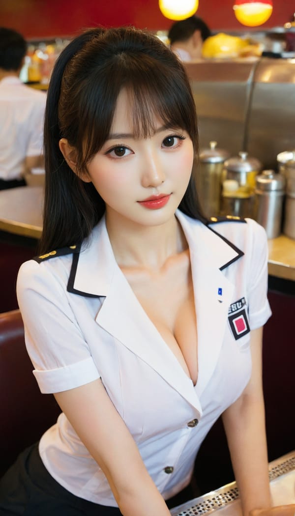 Tags: 21872187, SDXL
{"3": {"inputs": {"seed": 163098657035202, "steps": 64, "cfg": 6.34, "sampler_name": "dpmpp_2m", "scheduler": "karras", "denoise": 1.0, "model": ["27", 0], "positive": ["6", 0], "negative": ["7", 0], "latent_image": ["5", 0]}, "class_type": "KSampler"}, "4": {"inputs": {"ckpt_name": "helloworldxl.safetensors"}, "class_type": "CheckpointLoaderSimple"}, "5": {"inputs": {"width": 768, "height": 1344, "batch_size": 1}, "class_type": "EmptyLatentImage"}, "6": {"inputs": {"text": "26 year old girl, (korean:1.08), (taiwanese:1.00), (beautiful eyes:1.01), (cute:1.02), (double eyelids:1.11), (seductive facial expression:1.12), (slim:0.95), (pale skin:1.13), (blush:1.00), (temptress:1.05), (seductive pose:1.03), (detailed face:0.98), (sexy lips:0.97), (idol:1.11), (eyelashes:1.03), (in a seductive pose:1.05), (large perky breasts:0.99), (cleavage:1.06), (thigh gap:0.98), (a waitress in uniform:1.08) working at a restaurant, (candid cinema:1.06), (RAW:1.01), (film:1.03), (skin fuzz:1.06), (natural looking skin:1.05), (textured skin:1.01), (detailed skin:1.04), (soft lighting:1.04), (portra:1.04)", "clip": ["27", 1]}, "class_type": "CLIPTextEncode"}, "7": {"inputs": {"text": "(watermark:1.14), (bad hands:1.11), (worst quality:1.12), (open mouth:1.06), (twisted:1.11), (low resolution:1.13), (distorted:1.11)", "clip": ["27", 1]}, "class_type": "CLIPTextEncode"}, "8": {"inputs": {"samples": ["3", 0], "vae": ["4", 2]}, "class_type": "VAEDecode"}, "25": {"inputs": {"lora_name": "nudify_xl.safetensors", "strength_model": 0.04, "strength_clip": 0.3, "model": ["4", 0], "clip": ["4", 1]}, "class_type": "LoraLoader"}, "26": {"inputs": {"lora_name": "shirtlift_SDXL_v2.safetensors", "strength_model": 0.0, "strength_clip": 0.12, "model": ["25", 0], "clip": ["25", 1]}, "class_type": "LoraLoader"}, "27": {"inputs": {"lora_name": "PerfectEyesXL.safetensors", "strength_model": 0.17, "strength_clip": 0.1, "model": ["26", 0], "clip": ["26", 1]}, "class_type": "LoraLoader"}, "30": {"inputs": {"model_name": "4x_NMKD-Superscale-SP_178000_G.pth"}, "class_type": "UpscaleModelLoader"}, "31": {"inputs": {"upscale_model": ["30", 0], "image": ["8", 0]}, "class_type": "ImageUpscaleWithModel"}, "32": {"inputs": {"upscale_method": "lanczos", "scale_by": 0.5, "image": ["31", 0]}, "class_type": "ImageScaleBy"}, "33": {"inputs": {"pixels": ["32", 0], "vae": ["4", 2]}, "class_type": "VAEEncode"}, "34": {"inputs": {"seed": 163098657035202, "steps": 64, "cfg": 6.34, "sampler_name": "dpmpp_2m", "scheduler": "karras", "denoise": 0.3, "model": ["27", 0], "positive": ["6", 0], "negative": ["7", 0], "latent_image": ["33", 0]}, "class_type": "KSampler"}, "36": {"inputs": {"samples": ["34", 0], "vae": ["4", 2]}, "class_type": "VAEDecode"}, "39": {"inputs": {"filename_prefix": "comfyapi-1713303440095", "images": ["36", 0]}, "class_type": "SaveImage"}}