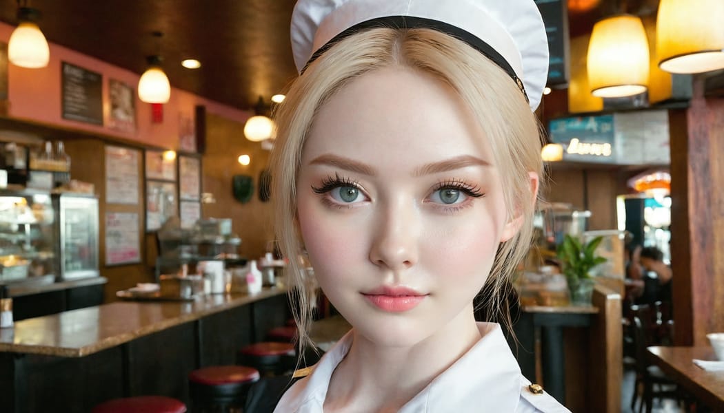 Tags: 21872187, SDXL
{"3": {"inputs": {"seed": 353559746842680, "steps": 32, "cfg": 7.2, "sampler_name": "dpmpp_2m", "scheduler": "karras", "denoise": 1.0, "model": ["27", 0], "positive": ["6", 0], "negative": ["7", 0], "latent_image": ["5", 0]}, "class_type": "KSampler"}, "4": {"inputs": {"ckpt_name": "juggernautxl.safetensors"}, "class_type": "CheckpointLoaderSimple"}, "5": {"inputs": {"width": 1344, "height": 768, "batch_size": 1}, "class_type": "EmptyLatentImage"}, "6": {"inputs": {"text": "25 year old girl, (slim:1.02), (beautiful eyes:0.97), (eyelashes:1.05), (pale skin:1.11), (idol:1.06), (detailed face:0.98), (blush:0.96), (sexy lips:1.01), (seductive pose:1.03), (double eyelids:1.01), (temptress:1.09), (cute:1.12), (seductive facial expression:1.02), (on all fours:0.95), (spreading ass cheeks:1.08), (from behind:0.97), (backboob:1.01), (a waitress in uniform:1.10) working at a restaurant, (natural looking skin:1.06), (film:1.07), (soft lighting:1.02), (textured skin:1.00), (portra:1.00), (RAW:1.00), (candid cinema:1.09), (skin fuzz:1.05)", "clip": ["27", 1]}, "class_type": "CLIPTextEncode"}, "7": {"inputs": {"text": "(low resolution:1.05), (bad hands:1.12), (watermark:1.10), (distorted:1.13), (open mouth:1.05), (twisted:1.07), (worst quality:1.06)", "clip": ["27", 1]}, "class_type": "CLIPTextEncode"}, "8": {"inputs": {"samples": ["3", 0], "vae": ["4", 2]}, "class_type": "VAEDecode"}, "25": {"inputs": {"lora_name": "nudify_xl.safetensors", "strength_model": 0.31, "strength_clip": 0.37, "model": ["4", 0], "clip": ["4", 1]}, "class_type": "LoraLoader"}, "26": {"inputs": {"lora_name": "shirtlift_SDXL_v2.safetensors", "strength_model": 0.15, "strength_clip": 0.04, "model": ["25", 0], "clip": ["25", 1]}, "class_type": "LoraLoader"}, "27": {"inputs": {"lora_name": "PerfectEyesXL.safetensors", "strength_model": 0.09, "strength_clip": 0.13, "model": ["26", 0], "clip": ["26", 1]}, "class_type": "LoraLoader"}, "30": {"inputs": {"model_name": "4x_NMKD-Superscale-SP_178000_G.pth"}, "class_type": "UpscaleModelLoader"}, "31": {"inputs": {"upscale_model": ["30", 0], "image": ["8", 0]}, "class_type": "ImageUpscaleWithModel"}, "32": {"inputs": {"upscale_method": "lanczos", "scale_by": 0.5, "image": ["31", 0]}, "class_type": "ImageScaleBy"}, "33": {"inputs": {"pixels": ["32", 0], "vae": ["4", 2]}, "class_type": "VAEEncode"}, "34": {"inputs": {"seed": 353559746842680, "steps": 32, "cfg": 7.2, "sampler_name": "dpmpp_2m", "scheduler": "karras", "denoise": 0.3, "model": ["27", 0], "positive": ["6", 0], "negative": ["7", 0], "latent_image": ["33", 0]}, "class_type": "KSampler"}, "36": {"inputs": {"samples": ["34", 0], "vae": ["4", 2]}, "class_type": "VAEDecode"}, "39": {"inputs": {"filename_prefix": "comfyapi-1716528175831", "images": ["36", 0]}, "class_type": "SaveImage"}}